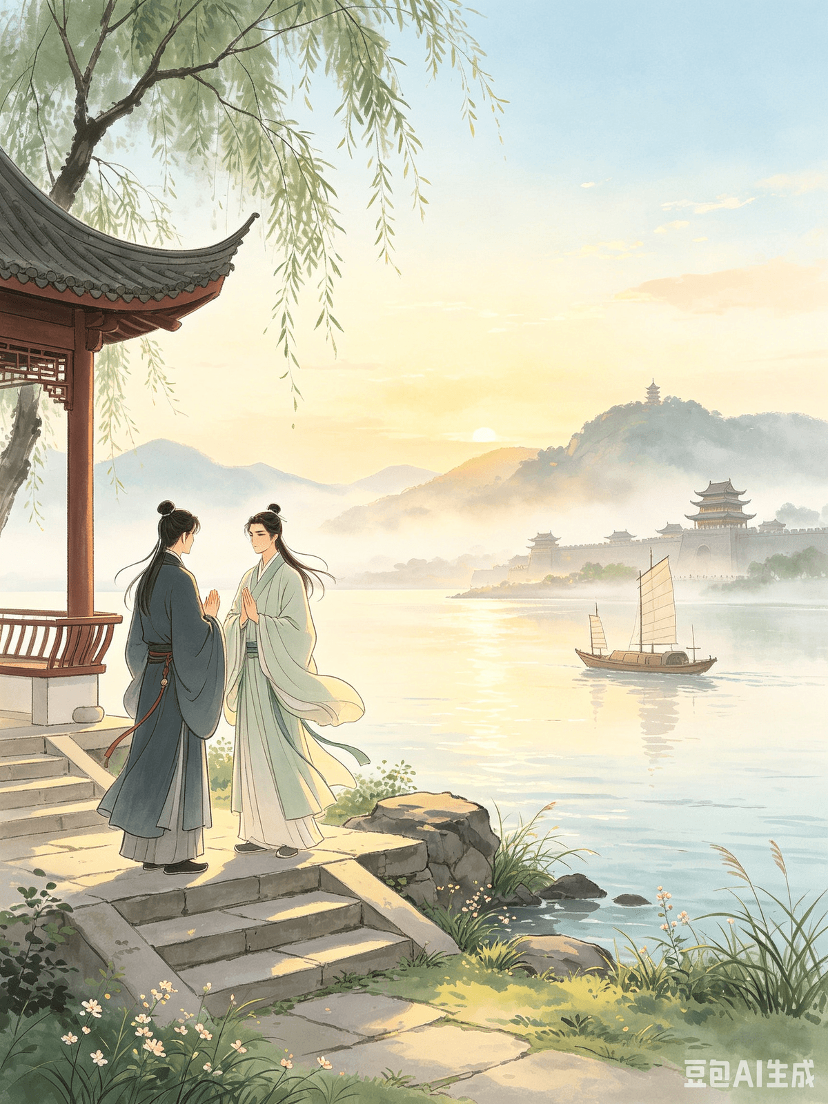 Ten Healing Poems from the Early Tang: Dissolving Overthinking, Cultivating a Relaxed Life Chapter 1: Wang Bo's Sending Off Vice-Prefect Du to His Post in Shuzhou — Taking Farewells Lightly, Cherishing Friendship, Approaching Interpersonal Relationships with an Open Mind I. The Original Poem Beyond the city gates, guarding the Three Qin lands, Through smoky mist, the Five Rivers' distant ports I scan. With thoughts of parting, my friend, we understand, For both are wandering officials, a life's common plan. If within the seas, one finds a bosom friend, Even distant lands feel like a neighbor's door. At this crossroads, let no childish sorrow transcend, No tears like youngsters, grieving evermore. II. Interpretation This poem is a groundbreaking work in early Tang farewell poetry, shattering the literary convention that had persisted since the Wei-Jin and Southern-Northern Dynasties, where parting inevitably brought sadness and tears. It is a profound testament to Wang Bo's youthful, clear-sighted, and open-minded spirit. At that time, Wang Bo, still young, had entered officialdom and experienced its unpredictable currents. He deeply understood the ancient scholar's reality: frequently relocating and having friends scattered far and wide. From the capital's towering gates, overseeing the "Three Qin" regions, to gazing towards the misty river ports of "Five Rivers" in distant Shu, vast mountains and waters separated these places. Parting, he knew, was simply a part of life. The poet directly states that the melancholy of farewell stems from their shared experience as "wandering officials" (宦游人), both adrift in distant lands, their circumstances connecting them in empathy. The core healing wisdom of the poem lies in the immortal couplet: "If within the seas, one finds a bosom friend, even distant lands feel like a neighbor's door." This line transcends the constraints of physical distance and frequency of meetings, redefining human relationships: truly solid friendships don't demand constant companionship or living in the same city. When souls resonate and values align, even if separated by thousands of miles, hearts remain close. The final two lines powerfully address emotional rumination, urging them not to stand at the crossroads like children, tearful and lost in sorrow. Wang Bo, living in an ancient era where human connections were inherently impermanent, saw through to the essence of relationships: meeting is fate, parting is normal. There's no need to force eternal bonds or obsess over gradual estrangement. Compared to the sentimental farewell poems that followed, this work is free of obsession, reluctance, or self-consumption. It offers one of classical poetry's most potent antidotes to interpersonal anxiety. III. Practical Application Today, most emotional overthinking is rooted in attachment to interpersonal relationships. A cherished colleague leaves for a distant job, a long-time friend slowly drifts away, an incompatible relationship is reluctantly maintained, or family members live far apart and cannot meet often. Many are trapped by the notion that "a relationship fading equals a loss." They spend nights in emotional distress, replaying the past, agonizing over whether to maintain a friendship or try to win back a distant person, exhausting themselves in people-pleasing, clinging, and self-doubt, falling into a cycle of social anxiety and farewell-induced overthinking. This poem offers contemporary individuals a straightforward path to relaxation: 1. Let go of the obsession that "relationships must involve constant companionship." Adult social connections are often temporary companionships. Workplace friends are for collaboration; true confidantes are for the soul. There's no need to demand that everyone accompany you through life. 2. Distinguish between superficial acquaintances and deep confidantes. There's no need to people-please every colleague or cling to every ineffective network. Don't fall into self-doubt if you feel isolated or estranged. As long as you have true friends in your heart, you are not alone. 3. Bid farewell to the rumination of parting sadness. Don't dwell on a friend's departure or feel regret and blame over severed ties. If hearts are connected, even across mountains and seas, you are together. When facing gains and losses in relationships, simply let nature take its course. Don't force connections, don't overthink, don't people-please. By letting go of draining social interactions and cherishing true confidantes, you can completely escape interpersonal anxiety and live with relaxed freedom. Dix poèmes de guérison du début de la dynastie Tang : Dissoudre les ruminations, cultiver une vie sereine Chapitre 1 : Wang Bo envoie le vice-préfet Du à son poste à Shuzhou — Adieux sereins, amitié précieuse, relations interpersonnelles empreintes d’ouverture I. Le poème original Au-delà des portes de la ville, gardant les terres des Trois Qin, À travers la brume épaisse, je scrute les ports lointains des Cinq Rivières. Le souvenir de nos adieux nous habite, mon ami, car nous sommes tous deux des fonctionnaires itinérants, un destin commun. Si, au milieu des mers, on trouve un ami intime, Même les contrées lointaines sont comme la porte d’un voisin. À ce carrefour, que nulle tristesse enfantine ne s’abatte, nulle larme de jeunesse, à jamais en deuil. II. Interprétation : Ce poème constitue une œuvre novatrice dans le genre de la poésie d'adieu du début de la dynastie Tang, brisant les conventions littéraires établies depuis les dynasties Wei-Jin et Nord-Sud, où la séparation était inévitablement synonyme de tristesse et de larmes. Il témoigne avec force de l'esprit jeune, clairvoyant et ouvert de Wang Bo. À cette époque, Wang Bo, encore jeune, avait intégré la fonction publique et en avait expérimenté les aléas. Il comprenait profondément la réalité des anciens lettrés : les fréquents déménagements et la dispersion de leurs amis aux quatre coins du monde. Des portes imposantes de la capitale, dominant les « Trois Qin », aux ports fluviaux brumeux des « Cinq Rivières » dans le lointain Shu, d'immenses montagnes et des étendues d'eau séparaient ces lieux. La séparation, il le savait, était simplement une étape de la vie. Le poète affirme clairement que la mélancolie des adieux provient de leur expérience commune de « fonctionnaires errants », tous deux perdus dans des contrées lointaines, leurs circonstances les unissant par l'empathie. La sagesse apaisante du poème réside dans ce distique immortel : « Si, au milieu des mers, on trouve un ami intime, même les contrées lointaines sont comme la porte d'un voisin. » Ce vers transcende les contraintes de la distance et de la fréquence des rencontres, redéfinissant les relations humaines : les amitiés véritablement solides n'exigent ni une compagnie constante ni la vie dans la même ville. Lorsque les âmes vibrent à l'unisson et que les valeurs convergent, même séparés par des milliers de kilomètres, les cœurs restent proches. Les deux derniers vers abordent avec force la rumination émotionnelle, les exhortant à ne pas rester plantés là, au carrefour, comme des enfants, en larmes et perdus dans le chagrin. Wang Bo, vivant à une époque où les liens humains étaient par nature éphémères, a perçu l'essence même des relations : la rencontre est le destin, la séparation est naturelle. Il n'est pas nécessaire de forcer des liens éternels ni de s'obséder sur un éloignement progressif. Comparée aux poèmes d'adieu sentimentaux qui ont suivi, cette œuvre est exempte d'obsession, de réticence et d'égocentrisme. Elle offre l'un des antidotes les plus puissants de la poésie classique à l'anxiété relationnelle. III. Application pratique. Aujourd'hui, la plupart des ruminations émotionnelles sont ancrées dans l'attachement aux relations interpersonnelles. Un collègue apprécié part pour un emploi éloigné, un ami de longue date s'éloigne peu à peu, une relation incompatible est maintenue à contrecœur, ou des membres de la famille vivent loin les uns des autres et ne peuvent se voir souvent. Nombreux sont ceux qui sont prisonniers de l'idée qu'« une relation qui s'étiole équivaut à une perte ». Ils passent des nuits en proie à une détresse émotionnelle, à ressasser le passé, à se demander s'ils doivent maintenir une amitié ou tenter de reconquérir une personne éloignée, s'épuisant à vouloir plaire aux autres, à s'accrocher et à douter d'eux-mêmes, tombant ainsi dans un cycle d'anxiété sociale et de ruminations liées aux adieux. Ce poème offre aux contemporains un chemin simple vers la détente : 1. Abandonnez l’obsession selon laquelle « les relations doivent impliquer une compagnie constante ». Les liens sociaux à l’âge adulte sont souvent des amitiés passagères. Les collègues sont là pour collaborer ; les véritables confidents sont là pour l’âme. Inutile d’exiger que chacun vous accompagne tout au long de votre vie. 2. Faites la distinction entre les connaissances superficielles et les confidents profonds. Inutile de chercher à plaire à tous vos collègues ou de vous accrocher à tous les réseaux inefficaces. Ne doutez pas de vous-même si vous vous sentez isolé ou mis à l’écart. Tant que vous avez de vrais amis dans votre cœur, vous n’êtes pas seul. 3. Dites adieu aux ruminations sur la tristesse de la séparation. Ne vous attardez pas sur le départ d’un ami et ne nourrissez ni regrets ni reproches pour les liens rompus. Si les cœurs sont liés, même par-delà les montagnes et les mers, vous êtes ensemble. Face aux hauts et aux bas des relations, laissez simplement la nature suivre son cours. Ne forcez pas les liens, ne réfléchissez pas trop, ne cherchez pas à plaire à tout prix. En vous libérant des interactions sociales épuisantes et en chérissant vos véritables confidents, vous pouvez échapper complètement à l'anxiété interpersonnelle et vivre en toute liberté. Ten Healing Poems from the Early Tang: Dissolving Overthinking, Cultivating a Relaxed Life Chapter 1: Wang Bo's Sending Off Vice-Prefect Du to His Post in Shuzhou — Taking Farewells Lightly, Cherishing Friendship, Approaching Interpersonal Relationships with an Open Mind I. The Original Poem Beyond the city gates, guarding the Three Qin lands, Through smoky mist, the Five Rivers' distant ports I scan. With thoughts of parting, my friend, we understand, For both are wandering officials, a life's common plan. If within the seas, one finds a bosom friend, Even distant lands feel like a neighbor's door. At this crossroads, let no childish sorrow transcend, No tears like youngsters, grieving evermore. II. Interpretation This poem is a groundbreaking work in early Tang farewell poetry, shattering the literary convention that had persisted since the Wei-Jin and Southern-Northern Dynasties, where parting inevitably brought sadness and tears. It is a profound testament to Wang Bo's youthful, clear-sighted, and open-minded spirit. At that time, Wang Bo, still young, had entered officialdom and experienced its unpredictable currents. He deeply understood the ancient scholar's reality: frequently relocating and having friends scattered far and wide. From the capital's towering gates, overseeing the "Three Qin" regions, to gazing towards the misty river ports of "Five Rivers" in distant Shu, vast mountains and waters separated these places. Parting, he knew, was simply a part of life. The poet directly states that the melancholy of farewell stems from their shared experience as "wandering officials" (宦游人), both adrift in distant lands, their circumstances connecting them in empathy. The core healing wisdom of the poem lies in the immortal couplet: "If within the seas, one finds a bosom friend, even distant lands feel like a neighbor's door." This line transcends the constraints of physical distance and frequency of meetings, redefining human relationships: truly solid friendships don't demand constant companionship or living in the same city. When souls resonate and values align, even if separated by thousands of miles, hearts remain close. The final two lines powerfully address emotional rumination, urging them not to stand at the crossroads like children, tearful and lost in sorrow. Wang Bo, living in an ancient era where human connections were inherently impermanent, saw through to the essence of relationships: meeting is fate, parting is normal. There's no need to force eternal bonds or obsess over gradual estrangement. Compared to the sentimental farewell poems that followed, this work is free of obsession, reluctance, or self-consumption. It offers one of classical poetry's most potent antidotes to interpersonal anxiety. III. Practical Application Today, most emotional overthinking is rooted in attachment to interpersonal relationships. A cherished colleague leaves for a distant job, a long-time friend slowly drifts away, an incompatible relationship is reluctantly maintained, or family members live far apart and cannot meet often. Many are trapped by the notion that "a relationship fading equals a loss." They spend nights in emotional distress, replaying the past, agonizing over whether to maintain a friendship or try to win back a distant person, exhausting themselves in people-pleasing, clinging, and self-doubt, falling into a cycle of social anxiety and farewell-induced overthinking. This poem offers contemporary individuals a straightforward path to relaxation: 1. Let go of the obsession that "relationships must involve constant companionship." Adult social connections are often temporary companionships. Workplace friends are for collaboration; true confidantes are for the soul. There's no need to demand that everyone accompany you through life. 2. Distinguish between superficial acquaintances and deep confidantes. There's no need to people-please every colleague or cling to every ineffective network. Don't fall into self-doubt if you feel isolated or estranged. As long as you have true friends in your heart, you are not alone. 3. Bid farewell to the rumination of parting sadness. Don't dwell on a friend's departure or feel regret and blame over severed ties. If hearts are connected, even across mountains and seas, you are together. When facing gains and losses in relationships, simply let nature take its course. Don't force connections, don't overthink, don't people-please. By letting go of draining social interactions and cherishing true confidantes, you can completely escape interpersonal anxiety and live with relaxed freedom. Dix poèmes de guérison du début de la dynastie Tang : Dissoudre les ruminations, cultiver une vie sereine Chapitre 1 : Wang Bo envoie le vice-préfet Du à son poste à Shuzhou — Adieux sereins, amitié précieuse, relations interpersonnelles empreintes d’ouverture I. Le poème original Au-delà des portes de la ville, gardant les terres des Trois Qin, À travers la brume épaisse, je scrute les ports lointains des Cinq Rivières. Le souvenir de nos adieux nous habite, mon ami, car nous sommes tous deux des fonctionnaires itinérants, un destin commun. Si, au milieu des mers, on trouve un ami intime, Même les contrées lointaines sont comme la porte d’un voisin. À ce carrefour, que nulle tristesse enfantine ne s’abatte, nulle larme de jeunesse, à jamais en deuil. II. Interprétation : Ce poème constitue une œuvre novatrice dans le genre de la poésie d'adieu du début de la dynastie Tang, brisant les conventions littéraires établies depuis les dynasties Wei-Jin et Nord-Sud, où la séparation était inévitablement synonyme de tristesse et de larmes. Il témoigne avec force de l'esprit jeune, clairvoyant et ouvert de Wang Bo. À cette époque, Wang Bo, encore jeune, avait intégré la fonction publique et en avait expérimenté les aléas. Il comprenait profondément la réalité des anciens lettrés : les fréquents déménagements et la dispersion de leurs amis aux quatre coins du monde. Des portes imposantes de la capitale, dominant les « Trois Qin », aux ports fluviaux brumeux des « Cinq Rivières » dans le lointain Shu, d'immenses montagnes et des étendues d'eau séparaient ces lieux. La séparation, il le savait, était simplement une étape de la vie. Le poète affirme clairement que la mélancolie des adieux provient de leur expérience commune de « fonctionnaires errants », tous deux perdus dans des contrées lointaines, leurs circonstances les unissant par l'empathie. La sagesse apaisante du poème réside dans ce distique immortel : « Si, au milieu des mers, on trouve un ami intime, même les contrées lointaines sont comme la porte d'un voisin. » Ce vers transcende les contraintes de la distance et de la fréquence des rencontres, redéfinissant les relations humaines : les amitiés véritablement solides n'exigent ni une compagnie constante ni la vie dans la même ville. Lorsque les âmes vibrent à l'unisson et que les valeurs convergent, même séparés par des milliers de kilomètres, les cœurs restent proches. Les deux derniers vers abordent avec force la rumination émotionnelle, les exhortant à ne pas rester plantés là, au carrefour, comme des enfants, en larmes et perdus dans le chagrin. Wang Bo, vivant à une époque où les liens humains étaient par nature éphémères, a perçu l'essence même des relations : la rencontre est le destin, la séparation est naturelle. Il n'est pas nécessaire de forcer des liens éternels ni de s'obséder sur un éloignement progressif. Comparée aux poèmes d'adieu sentimentaux qui ont suivi, cette œuvre est exempte d'obsession, de réticence et d'égocentrisme. Elle offre l'un des antidotes les plus puissants de la poésie classique à l'anxiété relationnelle. III. Application pratique. Aujourd'hui, la plupart des ruminations émotionnelles sont ancrées dans l'attachement aux relations interpersonnelles. Un collègue apprécié part pour un emploi éloigné, un ami de longue date s'éloigne peu à peu, une relation incompatible est maintenue à contrecœur, ou des membres de la famille vivent loin les uns des autres et ne peuvent se voir souvent. Nombreux sont ceux qui sont prisonniers de l'idée qu'« une relation qui s'étiole équivaut à une perte ». Ils passent des nuits en proie à une détresse émotionnelle, à ressasser le passé, à se demander s'ils doivent maintenir une amitié ou tenter de reconquérir une personne éloignée, s'épuisant à vouloir plaire aux autres, à s'accrocher et à douter d'eux-mêmes, tombant ainsi dans un cycle d'anxiété sociale et de ruminations liées aux adieux. Ce poème offre aux contemporains un chemin simple vers la détente : 1. Abandonnez l’obsession selon laquelle « les relations doivent impliquer une compagnie constante ». Les liens sociaux à l’âge adulte sont souvent des amitiés passagères. Les collègues sont là pour collaborer ; les véritables confidents sont là pour l’âme. Inutile d’exiger que chacun vous accompagne tout au long de votre vie. 2. Faites la distinction entre les connaissances superficielles et les confidents profonds. Inutile de chercher à plaire à tous vos collègues ou de vous accrocher à tous les réseaux inefficaces. Ne doutez pas de vous-même si vous vous sentez isolé ou mis à l’écart. Tant que vous avez de vrais amis dans votre cœur, vous n’êtes pas seul. 3. Dites adieu aux ruminations sur la tristesse de la séparation. Ne vous attardez pas sur le départ d’un ami et ne nourrissez ni regrets ni reproches pour les liens rompus. Si les cœurs sont liés, même par-delà les montagnes et les mers, vous êtes ensemble. Face aux hauts et aux bas des relations, laissez simplement la nature suivre son cours. Ne forcez pas les liens, ne réfléchissez pas trop, ne cherchez pas à plaire à tout prix. En vous libérant des interactions sociales épuisantes et en chérissant vos véritables confidents, vous pouvez échapper complètement à l'anxiété interpersonnelle et vivre en toute liberté.