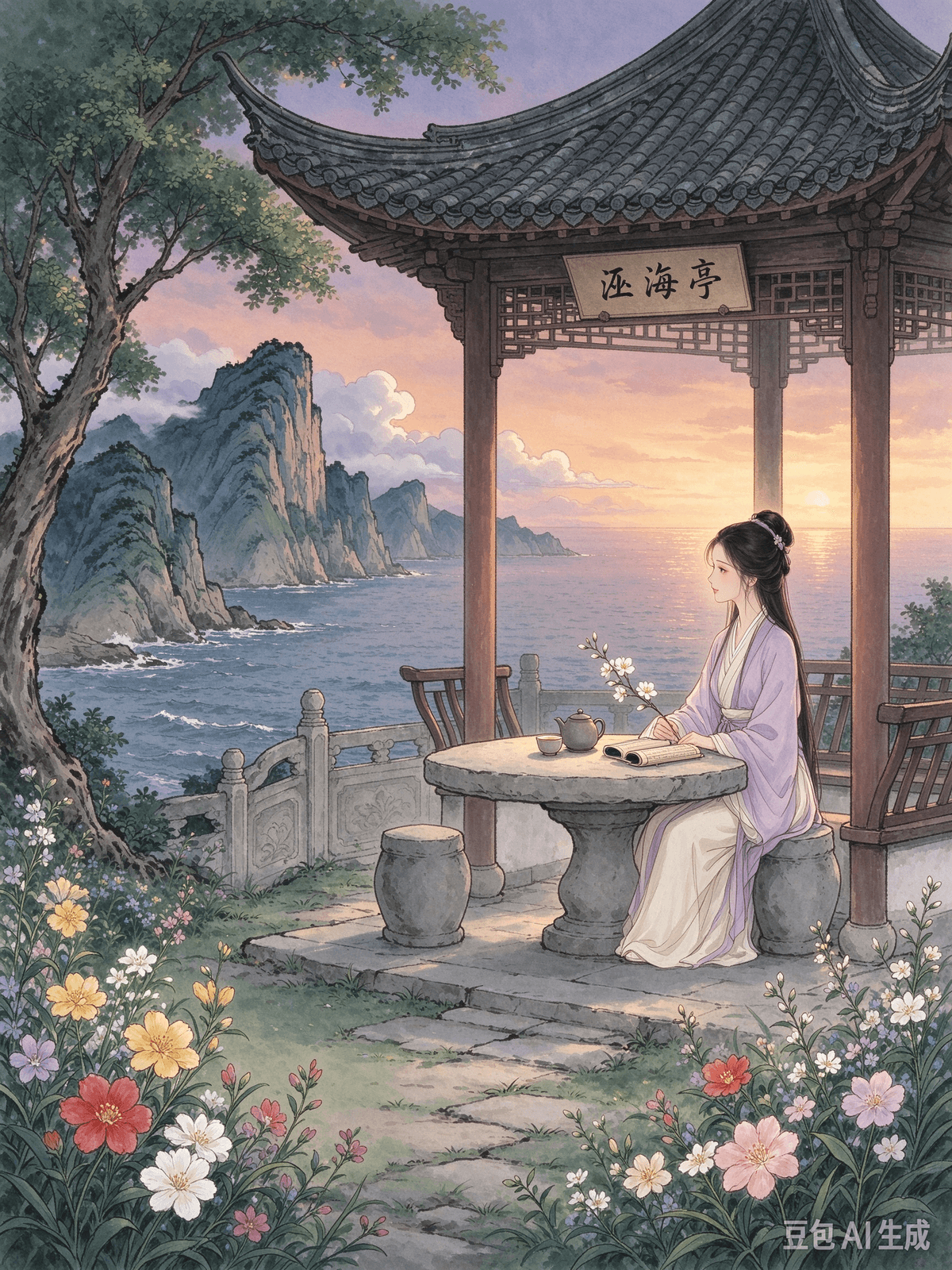 Classical Poetry Healing Article 5: Yuan Zhen's "Thoughts of Longing, No. 4" — Remembering the Beautiful, Accepting Loss, and Treating the Past with Tenderness I. Original Poem Having crossed the vast ocean, no other waters compare; Except for the clouds of Mount Wu, no others are true clouds. Strolling through blooming flowers, I scarcely bother to look back, Half due to my spiritual cultivation, and half because of you. II. Poem Interpretation Yuan Zhen wrote this poem to mourn his late wife. On the surface, it expresses singular, devoted love; on a deeper level, it reflects a gentle state of mind that has made peace with loss. It is the perfect cure for the inner friction and obsession that follow the loss of a great love or the missing out on an important person. The poet has seen the endless azure waves of the great ocean and the brilliant clouds of Mount Wu; the streams and drifting clouds anywhere else in the world can no longer catch his eye. Even walking through fields of blooming flowers, he has no desire to stop and look back—partly because his heart has found tranquility, and partly because he cannot forget his departed love. This poem does not wallow in heart-wrenching grief; instead, it offers a gentle way to let go. You don't need to force yourself to forget someone who was once important to you. The beautiful moments you shared are real and precious, and they can be treasured in your heart forever. However, you cannot let that loss cause you to close off your heart and reject all future life. After experiencing loss, many people fall into two extremes: one is forcing themselves to completely erase the past, deliberately avoiding all related memories, and suppressing their emotions, which leads to internal trauma. The other is sinking so deeply into grief that they cannot free themselves, convinced that they will never experience beauty again, and giving up on managing their present life. Yuan Zhen offers a path of balance: remember the beauty, but do not trap yourself. Past warmth is irreplaceable, and there is no need to forcefully sever those memories. But life must go on. Loss is an established fact; no matter how profound your longing, it cannot stop your current footsteps. Accepting loss, keeping the tenderness in your heart, and letting go of the obsession to return to the past is the highest form of emotional harmony. III. Real-world Application "Loss-induced inner friction" is everywhere in life: sinking into prolonged grief after a loved one passes away, unable to function normally; concluding that you will never meet true love again after a breakup, thereby closing off your heart to new relationships; or repeatedly yearning for the past as a close friend drifts away, unwilling to accept the reality of a fading connection. When you spend all day immersed in memories, you lose interest in your present life and remain in a continuous slump. You can practice the gentle self-healing principles of "Thoughts of Longing" to make peace with loss: • Allow yourself to miss them, and do not force yourself to forget. There is no need to deliberately erase precious memories or suppress your longing just to "get over it." Honestly acknowledge the past beauty and accept your feelings of sadness. Only when emotions are allowed to flow properly will they not build up into trauma. • Distinguish between fond remembrance and drowning, and never stop moving forward. Treasuring the past does not mean standing still. You cannot negate all future possibilities just because you lost something. The vast ocean and the clouds of Mount Wu are indeed breathtaking, but there will still be fresh breezes and warm sunshine on the road ahead. Do not abandon the entire journey just because you left behind one beautiful view. • Let go of black-and-white, extreme thinking. You don't need to convince yourself that you "will never meet anything as wonderful again." The warmth every person brings is unique, and there is no need to compare them. Accept the destiny that some people can only accompany you for one leg of your journey. • Cultivate inner peace and transform longing into self-nourishment. Just as the poet quietly cultivated his inner self, turn your remembrance of a past love into the motivation to live well. Earnestly manage your present life so as not to let down the time you once spent together. The beauty of the past can be deeply hidden in your heart, and the regrets of loss do not need to trap the rest of your life. Gently engrave the memories, gracefully accept separation and loss, keep warmth in your heart, and step steadily forward. La poésie classique comme source de guérison Article 5 : « Pensées nostalgiques, n° 4 » de Yuan Zhen — Se souvenir de la beauté, accepter la perte et traiter le passé avec tendresse I. Le poème original Après avoir traversé le vaste océan, nulle autre eau ne saurait rivaliser ; hormis les nuages du mont Wu, nul autre nuage ne mérite ce nom. En flânant parmi les fleurs en pleine floraison, je ne prends guère la peine de me retourner ; c'est là le fruit, pour moitié, de mon cheminement spirituel, et pour l'autre, de mon amour pour toi. II. Interprétation du poème Yuan Zhen a écrit ce poème pour pleurer son épouse disparue. En apparence, il exprime un amour unique et dévoué ; à un niveau plus profond, il reflète un état d'esprit empreint de douceur, ayant trouvé la paix face à la perte. C'est le remède idéal contre les tourments intérieurs et l'obsession qui surviennent après la perte d'un grand amour ou l'éloignement d'une personne chère. Le poète a contemplé les vagues d'azur infinies du vaste océan et les nuages éclatants du mont Wu ; les cours d'eau et les nuages errants du reste du monde ne peuvent plus capter son regard. Même lorsqu'il traverse des champs de fleurs en fleurs, il n'éprouve aucune envie de s'arrêter pour se retourner — en partie parce que son cœur a trouvé la sérénité, et en partie parce qu'il ne peut oublier l'être aimé disparu. Ce poème ne s'enlise pas dans un chagrin déchirant ; il offre plutôt une manière douce de lâcher prise. Il n'est pas nécessaire de se forcer à oublier quelqu'un qui a autrefois compté pour vous. Les beaux moments partagés sont réels et précieux ; ils peuvent rester à jamais gravés dans votre cœur. Toutefois, vous ne devez pas laisser cette perte vous amener à fermer votre cœur et à rejeter la vie à venir. Après avoir subi une perte, beaucoup de gens tombent dans l'un de ces deux extrêmes : soit ils se forcent à effacer totalement le passé, évitant délibérément tout souvenir associé et refoulant leurs émotions, ce qui engendre des traumatismes intérieurs ; soit ils s'enfoncent si profondément dans le chagrin qu'ils ne parviennent plus à s'en libérer, convaincus de ne plus jamais connaître la beauté et renonçant à mener leur vie présente. Yuan Zhen propose une voie d'équilibre : se souvenir de la beauté sans pour autant s'y enfermer. La chaleur du passé est irremplaçable, et il n'est nul besoin de couper brutalement le lien avec ces souvenirs. Mais la vie doit suivre son cours. La perte est une réalité incontournable ; aussi profond que soit votre manque, il ne peut arrêter votre marche en avant. Accepter la perte, préserver la tendresse en son cœur et renoncer à l'obsession de revenir au passé constitue la forme la plus élevée d'harmonie émotionnelle. III. Application concrète Le « tiraillement intérieur lié à la perte » est omniprésent : s'enfoncer dans un deuil prolongé après le décès d'un proche, au point de ne plus pouvoir mener une vie normale ; conclure, après une rupture, que l'on ne connaîtra plus jamais le grand amour et fermer ainsi son cœur à de nouvelles relations ; ou encore regretter sans cesse le passé alors qu'un ami s'éloigne, refusant d'accepter que le lien s'effiloche. Lorsque l'on passe ses journées plongé dans les souvenirs, on perd tout intérêt pour sa vie présente et l'on reste dans un état de morosité constante. Vous pouvez mettre en pratique les principes d'auto-guérison en douceur liés à la « nostalgie » pour vous réconcilier avec la perte : • Autorisez-vous à ressentir ce manque et ne vous forcez pas à oublier. Il n'est pas nécessaire d'effacer délibérément des souvenirs précieux ou de refouler votre nostalgie simplement pour « passer à autre chose ». Reconnaissez honnêtement la beauté du passé et acceptez votre tristesse. Ce n'est qu'en laissant les émotions circuler librement qu'elles ne se transformeront pas en traumatisme. • Sachez distinguer le souvenir affectueux de la noyade émotionnelle, et n'arrêtez jamais d'avancer. Chérir le passé ne signifie pas faire du surplace. Vous ne pouvez pas nier toutes les possibilités futures simplement parce que vous avez perdu quelque chose. Si l'immensité de l'océan et les nuages du mont Wu sont à couper le souffle, la route qui s'ouvre devant vous réserve aussi des brises fraîches et une douce chaleur. N'abandonnez pas tout le voyage simplement parce que vous avez laissé derrière vous un beau paysage. • Renoncez aux pensées extrêmes et manichéennes. Il est inutile de vous persuader que vous « ne rencontrerez plus jamais rien d'aussi merveilleux ». La chaleur que chaque personne apporte est unique ; nul besoin de les comparer. Acceptez le destin : certaines personnes ne peuvent vous accompagner que sur une partie du chemin. • Cultivez la paix intérieure et transformez la nostalgie en une source d'enrichissement personnel. À l'instar du poète qui cultivait sereinement son monde intérieur, faites du souvenir d'un amour passé le moteur d'une vie épanouie. Gérez votre vie actuelle avec sérieux, afin de ne pas trahir le temps que vous avez passé ensemble. La beauté du passé peut rester profondément enfouie dans votre cœur, sans que les regrets liés à la perte n'emprisonnent le reste de votre existence. Gravez ces souvenirs avec douceur, acceptez avec grâce la séparation et la perte, gardez la chaleur au fond de vous et avancez d'un pas assuré. Classical Poetry Healing Article 5: Yuan Zhen's "Thoughts of Longing, No. 4" — Remembering the Beautiful, Accepting Loss, and Treating the Past with Tenderness I. Original Poem Having crossed the vast ocean, no other waters compare; Except for the clouds of Mount Wu, no others are true clouds. Strolling through blooming flowers, I scarcely bother to look back, Half due to my spiritual cultivation, and half because of you. II. Poem Interpretation Yuan Zhen wrote this poem to mourn his late wife. On the surface, it expresses singular, devoted love; on a deeper level, it reflects a gentle state of mind that has made peace with loss. It is the perfect cure for the inner friction and obsession that follow the loss of a great love or the missing out on an important person. The poet has seen the endless azure waves of the great ocean and the brilliant clouds of Mount Wu; the streams and drifting clouds anywhere else in the world can no longer catch his eye. Even walking through fields of blooming flowers, he has no desire to stop and look back—partly because his heart has found tranquility, and partly because he cannot forget his departed love. This poem does not wallow in heart-wrenching grief; instead, it offers a gentle way to let go. You don't need to force yourself to forget someone who was once important to you. The beautiful moments you shared are real and precious, and they can be treasured in your heart forever. However, you cannot let that loss cause you to close off your heart and reject all future life. After experiencing loss, many people fall into two extremes: one is forcing themselves to completely erase the past, deliberately avoiding all related memories, and suppressing their emotions, which leads to internal trauma. The other is sinking so deeply into grief that they cannot free themselves, convinced that they will never experience beauty again, and giving up on managing their present life. Yuan Zhen offers a path of balance: remember the beauty, but do not trap yourself. Past warmth is irreplaceable, and there is no need to forcefully sever those memories. But life must go on. Loss is an established fact; no matter how profound your longing, it cannot stop your current footsteps. Accepting loss, keeping the tenderness in your heart, and letting go of the obsession to return to the past is the highest form of emotional harmony. III. Real-world Application "Loss-induced inner friction" is everywhere in life: sinking into prolonged grief after a loved one passes away, unable to function normally; concluding that you will never meet true love again after a breakup, thereby closing off your heart to new relationships; or repeatedly yearning for the past as a close friend drifts away, unwilling to accept the reality of a fading connection. When you spend all day immersed in memories, you lose interest in your present life and remain in a continuous slump. You can practice the gentle self-healing principles of "Thoughts of Longing" to make peace with loss: • Allow yourself to miss them, and do not force yourself to forget. There is no need to deliberately erase precious memories or suppress your longing just to "get over it." Honestly acknowledge the past beauty and accept your feelings of sadness. Only when emotions are allowed to flow properly will they not build up into trauma. • Distinguish between fond remembrance and drowning, and never stop moving forward. Treasuring the past does not mean standing still. You cannot negate all future possibilities just because you lost something. The vast ocean and the clouds of Mount Wu are indeed breathtaking, but there will still be fresh breezes and warm sunshine on the road ahead. Do not abandon the entire journey just because you left behind one beautiful view. • Let go of black-and-white, extreme thinking. You don't need to convince yourself that you "will never meet anything as wonderful again." The warmth every person brings is unique, and there is no need to compare them. Accept the destiny that some people can only accompany you for one leg of your journey. • Cultivate inner peace and transform longing into self-nourishment. Just as the poet quietly cultivated his inner self, turn your remembrance of a past love into the motivation to live well. Earnestly manage your present life so as not to let down the time you once spent together. The beauty of the past can be deeply hidden in your heart, and the regrets of loss do not need to trap the rest of your life. Gently engrave the memories, gracefully accept separation and loss, keep warmth in your heart, and step steadily forward. La poésie classique comme source de guérison Article 5 : « Pensées nostalgiques, n° 4 » de Yuan Zhen — Se souvenir de la beauté, accepter la perte et traiter le passé avec tendresse I. Le poème original Après avoir traversé le vaste océan, nulle autre eau ne saurait rivaliser ; hormis les nuages du mont Wu, nul autre nuage ne mérite ce nom. En flânant parmi les fleurs en pleine floraison, je ne prends guère la peine de me retourner ; c'est là le fruit, pour moitié, de mon cheminement spirituel, et pour l'autre, de mon amour pour toi. II. Interprétation du poème Yuan Zhen a écrit ce poème pour pleurer son épouse disparue. En apparence, il exprime un amour unique et dévoué ; à un niveau plus profond, il reflète un état d'esprit empreint de douceur, ayant trouvé la paix face à la perte. C'est le remède idéal contre les tourments intérieurs et l'obsession qui surviennent après la perte d'un grand amour ou l'éloignement d'une personne chère. Le poète a contemplé les vagues d'azur infinies du vaste océan et les nuages éclatants du mont Wu ; les cours d'eau et les nuages errants du reste du monde ne peuvent plus capter son regard. Même lorsqu'il traverse des champs de fleurs en fleurs, il n'éprouve aucune envie de s'arrêter pour se retourner — en partie parce que son cœur a trouvé la sérénité, et en partie parce qu'il ne peut oublier l'être aimé disparu. Ce poème ne s'enlise pas dans un chagrin déchirant ; il offre plutôt une manière douce de lâcher prise. Il n'est pas nécessaire de se forcer à oublier quelqu'un qui a autrefois compté pour vous. Les beaux moments partagés sont réels et précieux ; ils peuvent rester à jamais gravés dans votre cœur. Toutefois, vous ne devez pas laisser cette perte vous amener à fermer votre cœur et à rejeter la vie à venir. Après avoir subi une perte, beaucoup de gens tombent dans l'un de ces deux extrêmes : soit ils se forcent à effacer totalement le passé, évitant délibérément tout souvenir associé et refoulant leurs émotions, ce qui engendre des traumatismes intérieurs ; soit ils s'enfoncent si profondément dans le chagrin qu'ils ne parviennent plus à s'en libérer, convaincus de ne plus jamais connaître la beauté et renonçant à mener leur vie présente. Yuan Zhen propose une voie d'équilibre : se souvenir de la beauté sans pour autant s'y enfermer. La chaleur du passé est irremplaçable, et il n'est nul besoin de couper brutalement le lien avec ces souvenirs. Mais la vie doit suivre son cours. La perte est une réalité incontournable ; aussi profond que soit votre manque, il ne peut arrêter votre marche en avant. Accepter la perte, préserver la tendresse en son cœur et renoncer à l'obsession de revenir au passé constitue la forme la plus élevée d'harmonie émotionnelle. III. Application concrète Le « tiraillement intérieur lié à la perte » est omniprésent : s'enfoncer dans un deuil prolongé après le décès d'un proche, au point de ne plus pouvoir mener une vie normale ; conclure, après une rupture, que l'on ne connaîtra plus jamais le grand amour et fermer ainsi son cœur à de nouvelles relations ; ou encore regretter sans cesse le passé alors qu'un ami s'éloigne, refusant d'accepter que le lien s'effiloche. Lorsque l'on passe ses journées plongé dans les souvenirs, on perd tout intérêt pour sa vie présente et l'on reste dans un état de morosité constante. Vous pouvez mettre en pratique les principes d'auto-guérison en douceur liés à la « nostalgie » pour vous réconcilier avec la perte : • Autorisez-vous à ressentir ce manque et ne vous forcez pas à oublier. Il n'est pas nécessaire d'effacer délibérément des souvenirs précieux ou de refouler votre nostalgie simplement pour « passer à autre chose ». Reconnaissez honnêtement la beauté du passé et acceptez votre tristesse. Ce n'est qu'en laissant les émotions circuler librement qu'elles ne se transformeront pas en traumatisme. • Sachez distinguer le souvenir affectueux de la noyade émotionnelle, et n'arrêtez jamais d'avancer. Chérir le passé ne signifie pas faire du surplace. Vous ne pouvez pas nier toutes les possibilités futures simplement parce que vous avez perdu quelque chose. Si l'immensité de l'océan et les nuages du mont Wu sont à couper le souffle, la route qui s'ouvre devant vous réserve aussi des brises fraîches et une douce chaleur. N'abandonnez pas tout le voyage simplement parce que vous avez laissé derrière vous un beau paysage. • Renoncez aux pensées extrêmes et manichéennes. Il est inutile de vous persuader que vous « ne rencontrerez plus jamais rien d'aussi merveilleux ». La chaleur que chaque personne apporte est unique ; nul besoin de les comparer. Acceptez le destin : certaines personnes ne peuvent vous accompagner que sur une partie du chemin. • Cultivez la paix intérieure et transformez la nostalgie en une source d'enrichissement personnel. À l'instar du poète qui cultivait sereinement son monde intérieur, faites du souvenir d'un amour passé le moteur d'une vie épanouie. Gérez votre vie actuelle avec sérieux, afin de ne pas trahir le temps que vous avez passé ensemble. La beauté du passé peut rester profondément enfouie dans votre cœur, sans que les regrets liés à la perte n'emprisonnent le reste de votre existence. Gravez ces souvenirs avec douceur, acceptez avec grâce la séparation et la perte, gardez la chaleur au fond de vous et avancez d'un pas assuré.