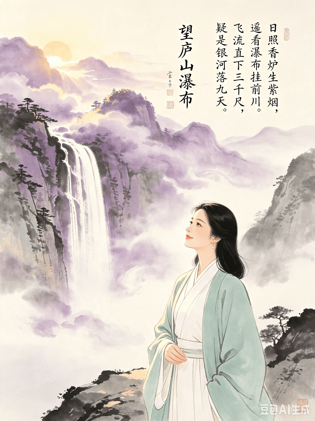 Tang Dynasty Poetic Healing: Erasing Modern Mental Friction and Cultivating a Life of Ease Li Bai’s Viewing the Waterfall at Mount Lu — Embracing Nature, Emptying the Mind, and Relieving Anxiety and Burnout I. The Original Poem Viewing the Waterfall at Mount Lu (望庐山瀑布) Sunlight illuminates Censer Peak, kindling a purple smoke; From afar, I watch the waterfall hanging like a curtain before the stream. Its flying waters plunge straight down three thousand feet; I wonder if the Milky Way has fallen from the highest heavens. II. Poetic Insight This famous landscape masterpiece was written while Li Bai was wandering Mount Lu. At the time, he had temporarily stepped away from the political conflicts of the imperial court, the endless networking, and the utilitarian rat race. Detached from a busy and trivial secular life, he placed himself amidst the mountains, let go of the clutter in his mind, and engaged in pure observation of both the scenery and his inner self. In the High Tang era, landscape poetry was never just about describing scenery; it was a profound form of emotional therapy. The mist swirling around Censer Peak illuminated by the sun into purple smoke, the endless cascade of the waterfall plunging down—this majestic, vast, and wildly free imagery of the natural world has the power to instantly smooth out the trivial, fragmented frustrations of the human mind. The healing core of this poem lies in stepping outside the ego and using the macro scale of the universe to dissolve micro-level worries. As Li Bai stood watching the waterfall, he wasn't worrying about his career trajectory, office politics, or personal gains and losses. He completely emptied his mental cache, immersing himself fully in the grandeur and healing power of nature. When ordinary people experience anxiety, their vision is usually trapped in the minutiae of their own lives: a critical remark at work, a minor household inconvenience, or a slight deviation from a plan can infinitely magnify their suffering, locking them in an emotional cage. Li Bai, however, uses the expansiveness of nature to open up his mental space. In the face of nature’s immense scale, personal exhaustion and trivial anxieties become utterly insignificant. You do not need to forcefully "coach" yourself out of a bad mood or try to violently twist a negative mindset into a positive one. Simply immersing yourself in nature is the lowest-cost way to achieve mental clarity, dissolve physical and emotional burnout, and clear the mind of friction-inducing thoughts. III. Real-World Application As a mindset consultant, I frequently see modern professionals trapped in what I call "closed-loop mental fatigue." Characterized by prolonged sedentary work, non-stop digital notifications, and blurred boundaries between work and life, the brain is forced into a 24/7 state of high-tension processing. We manage tasks and navigate relationships by day, only to overthink and ruminate on trivialities by night. This double taxation on the mind and body leads to chronic exhaustion, unexplainable irritability, shattered focus, and low-grade anxiety. Even when we finally get time to rest, we cannot truly relax. The more free time we have, the more mentally tired we feel—trapped in a cycle of "ineffective rest." Viewing the Waterfall at Mount Lu offers a specific mental-reset framework designed perfectly for this type of high-tension anxiety: 1. Practice Physical Detachment to Break the Rumination Loop: When you find yourself hijacked by work stress, interpersonal conflicts, or life's annoyances, do not stay in the environment where the friction is happening. Detach immediately. You don't need to travel far; the greenery downstairs, a city river, the evening breeze, or clouds in the sky can serve as your personal "Mount Lu waterfall." Briefly stepping out of the anxiety-inducing environment stops the brain's obsessive replay loop. 2. Lower the Barrier to Relaxation (Reject "Performative" Self-Care): Many people believe that true relaxation requires a distant vacation or expensive spa treatments. This is a myth. Li Bai found healing simply by looking at a landscape. As a daily practice, carve out just 10 minutes of solo time in nature. Watch the clouds, listen to the wind, or look at flowing water. No scrolling on your phone, no thinking about your to-do list. Simply empty your senses. This low-barrier mindfulness is enough to soothe a frayed nervous system. 3. Use the "Macro Perspective" to Shrink Your Problems: Obsessing over a colleague's bias, your salary level, or who was right in a minor argument ultimately stems from a microscopic perspective. Look at vast, open landscapes more often to remind yourself that human affairs are just dust in the wind. There is no need to burn your life force over trivial matters. Give yourself permission to temporarily unplug, zone out, and hand your tension over to the natural world. Clear out the mental clutter, drop the heavy psychological weight, and let your exhaustion wash away. You don't need to force yourself to heal; simply let nature take its course, and you will naturally return to a state of ease and inner peace. Guérison poétique sous la dynastie Tang : Effacer les tensions mentales modernes et cultiver la sérénité La contemplation de la cascade du mont Lu par Li Bai — Se reconnecter à la nature, apaiser son esprit et soulager l'anxiété et l'épuisement professionnel I. Le poème original Contemplation de la cascade du mont Lu (望庐山瀑布) La lumière du soleil illumine le pic de l'Encensoir, embrasant le ruisseau d'une fumée pourpre ; De loin, je contemple la cascade suspendue comme un rideau devant le cours d'eau. Ses eaux jaillissantes plongent à pic de mille pieds ; Je me demande si la Voie lactée n'est pas tombée du ciel. II. L'intuition poétique Ce célèbre chef-d'œuvre paysager fut écrit par Li Bai lors d'une promenade sur le mont Lu. Il s'était alors temporairement éloigné des conflits politiques de la cour impériale, des interminables mondanités et de la course effrénée du monde. Détaché d'une vie profane trépidante et futile, il se retira au cœur des montagnes, libéra son esprit du tumulte et se livra à une observation pure du paysage et de son for intérieur. À l'époque de la dynastie Tang supérieure, la poésie paysagère ne se limitait pas à la simple description de paysages ; elle constituait une forme profonde de thérapie émotionnelle. La brume tourbillonnant autour du Pic de l'Encensoir, illuminée par le soleil en une fumée pourpre, la cascade infinie qui dévale la pente – cette imagerie majestueuse, immense et d'une liberté absolue du monde naturel a le pouvoir d'apaiser instantanément les frustrations futiles et fragmentées de l'esprit humain. Le pouvoir guérisseur de ce poème réside dans le dépassement de l'ego et l'utilisation de l'échelle macroscopique de l'univers pour dissoudre les soucis microscopiques. Tandis que Li Bai contemplait la cascade, il ne se préoccupait ni de sa carrière, ni des intrigues de bureau, ni de ses gains et pertes personnels. Il vidait complètement son esprit, s'immergeant pleinement dans la grandeur et le pouvoir apaisant de la nature. Lorsque les gens ordinaires sont en proie à l'anxiété, leur vision est généralement prisonnière des détails de leur quotidien : une remarque acerbe au travail, un petit désagrément domestique ou un léger imprévu peuvent amplifier leur souffrance à l'infini, les enfermant dans une prison émotionnelle. Li Bai, quant à lui, utilise l'immensité de la nature pour se ressourcer mentalement. Face à cette immensité, la fatigue et les angoisses futiles s'estompent. Inutile de se forcer à sortir de sa mauvaise humeur ou de tenter de transformer de force un état d'esprit négatif en positif. S'immerger simplement dans la nature est le moyen le plus économique d'atteindre la clarté mentale, de dissiper l'épuisement physique et émotionnel et de libérer l'esprit des pensées parasites. III. Application concrète En tant que consultante en développement personnel, je constate fréquemment que les professionnels d'aujourd'hui sont pris au piège de ce que j'appelle la « fatigue mentale en boucle ». Caractérisée par un travail sédentaire prolongé, des notifications numériques incessantes et une frontière floue entre vie professionnelle et vie privée, cette fatigue maintient le cerveau dans un état de tension permanent. Nous gérons nos tâches et nos relations le jour, pour ensuite ruminer et ressasser des futilités la nuit. Cette double contrainte imposée au corps et à l'esprit engendre une fatigue chronique, une irritabilité inexplicable, une concentration difficile à maintenir et une anxiété latente. Même lorsque nous parvenons enfin à nous reposer, la détente véritable nous échappe. Plus nous avons de temps libre, plus la fatigue mentale s'accroît, nous piégeant dans un cycle de « repos inefficace ». Contempler la cascade du mont Lu offre un cadre de réinitialisation mentale idéal pour ce type d'anxiété intense : 1. Pratiquez la prise de distance physique pour rompre le cercle vicieux des ruminations : Lorsque le stress au travail, les conflits interpersonnels ou les tracas du quotidien vous submergent, ne restez pas dans l'environnement où se manifestent les tensions. Prenez immédiatement vos distances. Inutile d'aller bien loin : la verdure en contrebas, une rivière, la brise du soir ou les nuages dans le ciel peuvent faire office de « cascade du mont Lu » personnelle. S'éloigner brièvement de cet environnement anxiogène interrompt le cycle infernal des ruminations. 2. Rabaissez les barrières à la relaxation (Rejetez les soins personnels « performants ») : Beaucoup pensent que la véritable relaxation exige des vacances lointaines ou des soins coûteux en spa. C’est un mythe. Li Bai a trouvé la guérison simplement en contemplant un paysage. Prenez l’habitude de vous accorder 10 minutes par jour, seul(e) dans la nature. Observez les nuages, écoutez le vent ou contemplez l’eau qui coule. Pas de téléphone, pas de pensées sur votre liste de choses à faire. Faites simplement le vide dans vos sens. Cette pleine conscience, sans barrières, suffit à apaiser un système nerveux à vif. 2. Rabaissez les barrières à la relaxation (Rejetez les soins personnels « performants ») : Beaucoup pensent que la véritable relaxation exige des vacances lointaines ou des soins coûteux en spa. C’est un mythe. Li Bai a trouvé la guérison simplement en contemplant un paysage. Prenez l’habitude de vous accorder 10 minutes par jour, seul(e) dans la nature. Observez les nuages, écoutez le vent ou contemplez l’eau qui coule. Pas de téléphone, pas de pensées sur votre liste de choses à faire. Faites simplement le vide dans vos sens. Cette pleine conscience, sans barrières, suffit à apaiser un système nerveux à vif. 3. Adoptez une perspective globale pour relativiser vos problèmes : S’obséder sur les préjugés d’un collègue, son salaire ou sur qui avait raison dans une dispute mineure découle d’une vision étriquée. Contemplez plus souvent de vastes paysages pour vous rappeler que les affaires humaines ne sont que poussière dans le vent. Inutile de gaspiller votre énergie pour des futilités. Autorisez-vous à déconnecter, à vous déconnecter temporairement et à confier vos tensions à la nature. Libérez votre esprit du superflu, allégez-vous du poids psychologique qui vous pèse et laissez votre épuisement s'évaporer. Inutile de vous forcer à guérir ; laissez simplement la nature suivre son cours et vous retrouverez naturellement un état de sérénité et de paix intérieure. Tang Dynasty Poetic Healing: Erasing Modern Mental Friction and Cultivating a Life of Ease Li Bai’s Viewing the Waterfall at Mount Lu — Embracing Nature, Emptying the Mind, and Relieving Anxiety and Burnout I. The Original Poem Viewing the Waterfall at Mount Lu (望庐山瀑布) Sunlight illuminates Censer Peak, kindling a purple smoke; From afar, I watch the waterfall hanging like a curtain before the stream. Its flying waters plunge straight down three thousand feet; I wonder if the Milky Way has fallen from the highest heavens. II. Poetic Insight This famous landscape masterpiece was written while Li Bai was wandering Mount Lu. At the time, he had temporarily stepped away from the political conflicts of the imperial court, the endless networking, and the utilitarian rat race. Detached from a busy and trivial secular life, he placed himself amidst the mountains, let go of the clutter in his mind, and engaged in pure observation of both the scenery and his inner self. In the High Tang era, landscape poetry was never just about describing scenery; it was a profound form of emotional therapy. The mist swirling around Censer Peak illuminated by the sun into purple smoke, the endless cascade of the waterfall plunging down—this majestic, vast, and wildly free imagery of the natural world has the power to instantly smooth out the trivial, fragmented frustrations of the human mind. The healing core of this poem lies in stepping outside the ego and using the macro scale of the universe to dissolve micro-level worries. As Li Bai stood watching the waterfall, he wasn't worrying about his career trajectory, office politics, or personal gains and losses. He completely emptied his mental cache, immersing himself fully in the grandeur and healing power of nature. When ordinary people experience anxiety, their vision is usually trapped in the minutiae of their own lives: a critical remark at work, a minor household inconvenience, or a slight deviation from a plan can infinitely magnify their suffering, locking them in an emotional cage. Li Bai, however, uses the expansiveness of nature to open up his mental space. In the face of nature’s immense scale, personal exhaustion and trivial anxieties become utterly insignificant. You do not need to forcefully "coach" yourself out of a bad mood or try to violently twist a negative mindset into a positive one. Simply immersing yourself in nature is the lowest-cost way to achieve mental clarity, dissolve physical and emotional burnout, and clear the mind of friction-inducing thoughts. III. Real-World Application As a mindset consultant, I frequently see modern professionals trapped in what I call "closed-loop mental fatigue." Characterized by prolonged sedentary work, non-stop digital notifications, and blurred boundaries between work and life, the brain is forced into a 24/7 state of high-tension processing. We manage tasks and navigate relationships by day, only to overthink and ruminate on trivialities by night. This double taxation on the mind and body leads to chronic exhaustion, unexplainable irritability, shattered focus, and low-grade anxiety. Even when we finally get time to rest, we cannot truly relax. The more free time we have, the more mentally tired we feel—trapped in a cycle of "ineffective rest." Viewing the Waterfall at Mount Lu offers a specific mental-reset framework designed perfectly for this type of high-tension anxiety: 1. Practice Physical Detachment to Break the Rumination Loop: When you find yourself hijacked by work stress, interpersonal conflicts, or life's annoyances, do not stay in the environment where the friction is happening. Detach immediately. You don't need to travel far; the greenery downstairs, a city river, the evening breeze, or clouds in the sky can serve as your personal "Mount Lu waterfall." Briefly stepping out of the anxiety-inducing environment stops the brain's obsessive replay loop. 2. Lower the Barrier to Relaxation (Reject "Performative" Self-Care): Many people believe that true relaxation requires a distant vacation or expensive spa treatments. This is a myth. Li Bai found healing simply by looking at a landscape. As a daily practice, carve out just 10 minutes of solo time in nature. Watch the clouds, listen to the wind, or look at flowing water. No scrolling on your phone, no thinking about your to-do list. Simply empty your senses. This low-barrier mindfulness is enough to soothe a frayed nervous system. 3. Use the "Macro Perspective" to Shrink Your Problems: Obsessing over a colleague's bias, your salary level, or who was right in a minor argument ultimately stems from a microscopic perspective. Look at vast, open landscapes more often to remind yourself that human affairs are just dust in the wind. There is no need to burn your life force over trivial matters. Give yourself permission to temporarily unplug, zone out, and hand your tension over to the natural world. Clear out the mental clutter, drop the heavy psychological weight, and let your exhaustion wash away. You don't need to force yourself to heal; simply let nature take its course, and you will naturally return to a state of ease and inner peace. Guérison poétique sous la dynastie Tang : Effacer les tensions mentales modernes et cultiver la sérénité La contemplation de la cascade du mont Lu par Li Bai — Se reconnecter à la nature, apaiser son esprit et soulager l'anxiété et l'épuisement professionnel I. Le poème original Contemplation de la cascade du mont Lu (望庐山瀑布) La lumière du soleil illumine le pic de l'Encensoir, embrasant le ruisseau d'une fumée pourpre ; De loin, je contemple la cascade suspendue comme un rideau devant le cours d'eau. Ses eaux jaillissantes plongent à pic de mille pieds ; Je me demande si la Voie lactée n'est pas tombée du ciel. II. L'intuition poétique Ce célèbre chef-d'œuvre paysager fut écrit par Li Bai lors d'une promenade sur le mont Lu. Il s'était alors temporairement éloigné des conflits politiques de la cour impériale, des interminables mondanités et de la course effrénée du monde. Détaché d'une vie profane trépidante et futile, il se retira au cœur des montagnes, libéra son esprit du tumulte et se livra à une observation pure du paysage et de son for intérieur. À l'époque de la dynastie Tang supérieure, la poésie paysagère ne se limitait pas à la simple description de paysages ; elle constituait une forme profonde de thérapie émotionnelle. La brume tourbillonnant autour du Pic de l'Encensoir, illuminée par le soleil en une fumée pourpre, la cascade infinie qui dévale la pente – cette imagerie majestueuse, immense et d'une liberté absolue du monde naturel a le pouvoir d'apaiser instantanément les frustrations futiles et fragmentées de l'esprit humain. Le pouvoir guérisseur de ce poème réside dans le dépassement de l'ego et l'utilisation de l'échelle macroscopique de l'univers pour dissoudre les soucis microscopiques. Tandis que Li Bai contemplait la cascade, il ne se préoccupait ni de sa carrière, ni des intrigues de bureau, ni de ses gains et pertes personnels. Il vidait complètement son esprit, s'immergeant pleinement dans la grandeur et le pouvoir apaisant de la nature. Lorsque les gens ordinaires sont en proie à l'anxiété, leur vision est généralement prisonnière des détails de leur quotidien : une remarque acerbe au travail, un petit désagrément domestique ou un léger imprévu peuvent amplifier leur souffrance à l'infini, les enfermant dans une prison émotionnelle. Li Bai, quant à lui, utilise l'immensité de la nature pour se ressourcer mentalement. Face à cette immensité, la fatigue et les angoisses futiles s'estompent. Inutile de se forcer à sortir de sa mauvaise humeur ou de tenter de transformer de force un état d'esprit négatif en positif. S'immerger simplement dans la nature est le moyen le plus économique d'atteindre la clarté mentale, de dissiper l'épuisement physique et émotionnel et de libérer l'esprit des pensées parasites. III. Application concrète En tant que consultante en développement personnel, je constate fréquemment que les professionnels d'aujourd'hui sont pris au piège de ce que j'appelle la « fatigue mentale en boucle ». Caractérisée par un travail sédentaire prolongé, des notifications numériques incessantes et une frontière floue entre vie professionnelle et vie privée, cette fatigue maintient le cerveau dans un état de tension permanent. Nous gérons nos tâches et nos relations le jour, pour ensuite ruminer et ressasser des futilités la nuit. Cette double contrainte imposée au corps et à l'esprit engendre une fatigue chronique, une irritabilité inexplicable, une concentration difficile à maintenir et une anxiété latente. Même lorsque nous parvenons enfin à nous reposer, la détente véritable nous échappe. Plus nous avons de temps libre, plus la fatigue mentale s'accroît, nous piégeant dans un cycle de « repos inefficace ». Contempler la cascade du mont Lu offre un cadre de réinitialisation mentale idéal pour ce type d'anxiété intense : 1. Pratiquez la prise de distance physique pour rompre le cercle vicieux des ruminations : Lorsque le stress au travail, les conflits interpersonnels ou les tracas du quotidien vous submergent, ne restez pas dans l'environnement où se manifestent les tensions. Prenez immédiatement vos distances. Inutile d'aller bien loin : la verdure en contrebas, une rivière, la brise du soir ou les nuages dans le ciel peuvent faire office de « cascade du mont Lu » personnelle. S'éloigner brièvement de cet environnement anxiogène interrompt le cycle infernal des ruminations. 2. Rabaissez les barrières à la relaxation (Rejetez les soins personnels « performants ») : Beaucoup pensent que la véritable relaxation exige des vacances lointaines ou des soins coûteux en spa. C’est un mythe. Li Bai a trouvé la guérison simplement en contemplant un paysage. Prenez l’habitude de vous accorder 10 minutes par jour, seul(e) dans la nature. Observez les nuages, écoutez le vent ou contemplez l’eau qui coule. Pas de téléphone, pas de pensées sur votre liste de choses à faire. Faites simplement le vide dans vos sens. Cette pleine conscience, sans barrières, suffit à apaiser un système nerveux à vif. 2. Rabaissez les barrières à la relaxation (Rejetez les soins personnels « performants ») : Beaucoup pensent que la véritable relaxation exige des vacances lointaines ou des soins coûteux en spa. C’est un mythe. Li Bai a trouvé la guérison simplement en contemplant un paysage. Prenez l’habitude de vous accorder 10 minutes par jour, seul(e) dans la nature. Observez les nuages, écoutez le vent ou contemplez l’eau qui coule. Pas de téléphone, pas de pensées sur votre liste de choses à faire. Faites simplement le vide dans vos sens. Cette pleine conscience, sans barrières, suffit à apaiser un système nerveux à vif. 3. Adoptez une perspective globale pour relativiser vos problèmes : S’obséder sur les préjugés d’un collègue, son salaire ou sur qui avait raison dans une dispute mineure découle d’une vision étriquée. Contemplez plus souvent de vastes paysages pour vous rappeler que les affaires humaines ne sont que poussière dans le vent. Inutile de gaspiller votre énergie pour des futilités. Autorisez-vous à déconnecter, à vous déconnecter temporairement et à confier vos tensions à la nature. Libérez votre esprit du superflu, allégez-vous du poids psychologique qui vous pèse et laissez votre épuisement s'évaporer. Inutile de vous forcer à guérir ; laissez simplement la nature suivre son cours et vous retrouverez naturellement un état de sérénité et de paix intérieure.