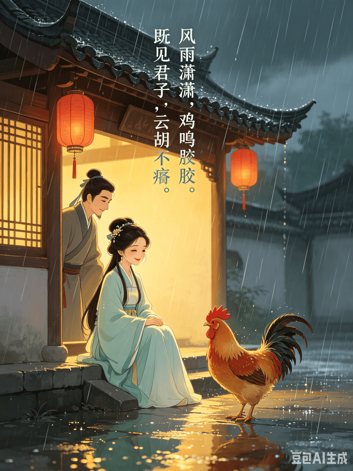 A Healing Guide to Classical Chinese Poetry: Curing Overthinking and Embracing a Relaxed Life Chapter 2: Feng Yu (Wind and Rain) from the Classic of Poetry (Shi Jing) — Finding Warmth in Hardship, Discovering Hope in the Ordinary, and Relieving Anxiety I. The Original Poem Cold and bleak are the wind and rain, The roosters crow in unison. Now that I have seen my lord, How could my heart not be at peace? Howling and driving are the wind and rain, The roosters crow without pause. Now that I have seen my lord, How could my heartache not be cured? The wind and rain are dark as night, The roosters crow without end. Now that I have seen my lord, How could my heart not rejoice? II. Interpretation Feng Yu (Wind and Rain) is the ultimate healing poem in the Classic of Poetry for moments when we hit rock bottom. In just three short stanzas, it captures the emotional rollercoaster of being stuck in a dark place and offers a beautifully simple philosophy for getting through it. The poem opens by setting a scene: a fierce storm, darkening skies, and a creeping chill. The relentless, sunless storm perfectly mirrors the darkest moments of human life—when the path ahead is blurry, circumstances are bleak, we suffer in isolation, and the end is nowhere in sight. Yet, amidst this gloomy storm, a rooster crows persistently. The will to welcome the dawn remains unbroken. Even when the long night seems endless, life holds its ground and waits. This is the hidden hope buried within hardship. The three stanzas illustrate a progressive emotional healing that perfectly addresses modern anxiety. In the first stanza, the cold rain brings a chaotic, knotted mind; but upon seeing a comforting presence, the panic subsides, and peace returns. In the second stanza, the storm worsens, and the accumulated stress manifests as mental exhaustion (a "heartache"); but upon finding a warm reliance, the illness dissipates. In the final stanza, we reach the ultimate darkness—a storm as black as night. This is life's most unbearable extreme. Yet, the roosters never stop crowing, proving that a glimmer of light will eventually break through. When the storm meets a kindred spirit and warmth descends, all sorrow transforms into joy. For centuries, people have loved the line, "The wind and rain are dark as night, / The roosters crow without end." The core message here is not about waiting for a savior, but realizing a fundamental truth: darkness is never a closed, permanent loop. Every low point has an end. This poem shatters a common mental trap: when many people face adversity, they habitually magnify their suffering, believing that this current darkness is their permanent reality. This leads to overwhelming anxiety and giving up. But Feng Yu reminds us: a difficult situation is just passing weather, not your lifelong destiny. Anxiety is a temporary emotion, not the defining theme of your life. There is no need to invalidate your entire existence just because of a temporary slump. The tiny fragments of warmth and faint glimmers of light in your ordinary days are more than enough to calm your panic. III. Practical Application For modern people, anxiety often feels like a constant "storm." We face back-to-back setbacks in our careers, stagnant wages, and daily emotional drain. Living alone means facing pressure solo—navigating illness without help, dealing with emotions no one understands, and spiraling into late-night loneliness. Daily stressors pile up: mortgages, social dynamics, and family obligations. When we can't see signs of things getting better, we amplify the pain, fall into chronic insomnia, and lose the energy to do anything. By borrowing the wisdom of Feng Yu, we can create a personalized toolkit for healing during our lowest moments, whether we are dealing with isolation, stress, or an anxiety attack. First, face life’s storms and stop catastrophizing. Do not magnify a temporary setback into a lifelong failure. A career misstep is just a level to pass; a social conflict is just a mismatch of values; loneliness is just a temporary state. Just as a storm can only temporarily block the sun—not extinguish it—you shouldn't anticipate the worst-case scenario and scare yourself into a mental breakdown. Second, catch the small fragments of warmth, and don't wait for a grand rescue. In the poem, the "lord" or "gentleman" doesn't just have to be a lover or a soulmate. It can be a hot cup of tea, the evening breeze at sunset, a comforting text from a friend, a check-in from family, or a warm meal. When anxiety peaks, don't force yourself to instantly cheer up or tackle massive problems. Simply grabbing onto the micro-joys around you is enough to settle a panicked heart. Finally, trust that the roosters will keep crowing, and hold onto foundational hope. The darker things get, the more you need to steady your mindset. You don't have to rush to break out of the slump. Give yourself permission to feel low for a bit and slow down. Industry downturns and life’s hardships run in cycles. If you can simply endure the rainy days, you will naturally be there to see the skies clear. More often than not, what defeats us isn't the hardship itself, but our own panicked and restless minds. May we all master the way of the wind and rain: even when life's storms darken the sky, keep a glimmer of light in your heart. Catch the ordinary warmth, dissolve unnecessary anxiety, and safely weather all your darkest days. Guide de guérison par la poésie classique chinoise : Guérir la rumination et embrasser une vie apaisée Chapitre 2 : Feng Yu (Vent et Pluie) du Classique des vers (Shi Jing) — Trouver du réconfort dans l’épreuve, découvrir l’espoir dans l’ordinaire et soulager l’anxiété I. Le poème original : Froids et mornes sont le vent et la pluie, Les coqs chantent à l’unisson. Maintenant que j’ai vu mon seigneur, Comment mon cœur pourrait-il ne pas trouver la paix ? Hurlants et impétueux sont le vent et la pluie, Les coqs chantent sans cesse. Maintenant que j’ai vu mon seigneur, Comment mon chagrin pourrait-il ne pas être guéri ? Le vent et la pluie sont noirs comme la nuit, Les coqs chantent sans fin. Maintenant que j’ai vu mon seigneur, Comment mon cœur pourrait-il ne pas se réjouir ? II. Interprétation : Feng Yu (Vent et Pluie) est le poème de guérison par excellence du Classique des vers, pour les moments où nous touchons le fond. En seulement trois courtes strophes, ce poème saisit les montagnes russes émotionnelles que représente le fait d'être coincé dans les ténèbres et offre une philosophie d'une simplicité poétique pour les surmonter. Le poème s'ouvre sur une scène saisissante : une tempête féroce, un ciel qui s'assombrit et un froid glacial. Cette tempête implacable, sans soleil, reflète parfaitement les moments les plus sombres de l'existence humaine — lorsque l'avenir est incertain, les circonstances désespérées, la souffrance dans la solitude et l'espoir d'une issue insaisissable. Pourtant, au cœur de cette tempête lugubre, un coq chante sans relâche. La volonté d'accueillir l'aube demeure intacte. Même lorsque la longue nuit semble interminable, la vie persiste et attend. C'est l'espoir caché au sein de l'épreuve. Les trois strophes illustrent une guérison émotionnelle progressive qui répond parfaitement à l'anxiété moderne. Dans la première strophe, la pluie froide provoque un esprit chaotique et tourmenté ; mais à la vue d'une présence réconfortante, la panique s'apaise et la paix revient. Dans la deuxième strophe, la tempête s'intensifie et le stress accumulé se manifeste par un épuisement mental (un véritable « chagrin ») ; mais dès qu'un réconfort chaleureux se manifeste, le mal se dissipe. Dans la dernière strophe, nous atteignons l'obscurité la plus totale : une tempête aussi noire que la nuit. C'est l'extrême le plus insupportable de la vie. Pourtant, les coqs ne cessent de chanter, prouvant qu'une lueur d'espoir finira par percer. Lorsque la tempête rencontre une âme sœur et que la chaleur descend, toute la tristesse se transforme en joie. Depuis des siècles, on aime ce vers : « Le vent et la pluie sont noirs comme la nuit, / Les coqs chantent sans fin.» Le message essentiel n'est pas d'attendre un sauveur, mais de prendre conscience d'une vérité fondamentale : l'obscurité n'est jamais un cycle fermé et permanent. Chaque épreuve a une fin. Ce poème brise un piège mental courant : face à l'adversité, beaucoup ont tendance à amplifier leur souffrance, croyant que cette obscurité est leur réalité permanente. Cela engendre une anxiété paralysante et le découragement. Mais Feng Yu nous rappelle : une situation difficile n'est qu'une tempête passagère, et non le cours de votre vie. L'anxiété est une émotion passagère, non pas le fil conducteur de votre existence. Inutile de remettre en question votre existence entière à cause d'un simple coup de mou. Les petits moments de réconfort et les lueurs d'espoir qui jalonnent votre quotidien suffisent amplement à apaiser votre panique. III. Application pratique. Pour l'homme moderne, l'anxiété ressemble souvent à une tempête incessante. Nous enchaînons les revers professionnels, la stagnation des salaires et l'épuisement émotionnel quotidien. Vivre seul signifie affronter la pression seul : traverser une maladie sans aide, gérer des émotions que personne ne comprend et sombrer dans une solitude nocturne insupportable. Les sources de stress s'accumulent : crédit immobilier, relations sociales et obligations familiales. Lorsque la situation ne s'améliore pas, la douleur s'amplifie, l'insomnie chronique s'installe et l'énergie nous abandonne. En nous inspirant de la sagesse du Feng Yu, nous pouvons créer une boîte à outils personnalisée pour nous ressourcer lors de nos moments les plus difficiles, qu'il s'agisse d'isolement, de stress ou d'une crise d'angoisse. Tout d'abord, affrontez les tempêtes de la vie et cessez de dramatiser. Ne transformez pas un revers passager en un échec définitif. Un faux pas professionnel n'est qu'une étape à franchir ; un conflit social, une simple divergence de valeurs ; la solitude, un état passager. De même qu'une tempête ne fait que masquer temporairement le soleil – sans l'éteindre –, il ne faut pas anticiper le pire et se laisser submerger par la peur au point de sombrer dans l'angoisse. Ensuite, savourez les petits moments de réconfort et n'attendez pas un miracle. Dans le poème, le « seigneur » ou le « gentilhomme » ne désigne pas forcément un amant ou une âme sœur. Il peut s'agir d'une tasse de thé fumante, de la brise du soir au coucher du soleil, d'un message réconfortant d'un ami, de nouvelles de la famille ou d'un bon repas chaud. Lorsque l'angoisse atteint son paroxysme, ne vous forcez pas à retrouver le sourire instantanément ni à vous attaquer à des problèmes insurmontables. S'accrocher aux petits bonheurs du quotidien suffit à apaiser un cœur angoissé. Enfin, ayez confiance : la vie continuera de chanter. Gardez espoir. Plus la situation s'assombrit, plus il est important de stabiliser votre état d'esprit. Inutile de vous précipiter pour sortir de la déprime. Autorisez-vous à avoir le cafard un moment et à ralentir le rythme. Les ralentissements économiques sont fréquents. Les épreuves de la vie se succèdent. Si vous parvenez à traverser les moments difficiles, vous serez naturellement là pour voir le ciel se dégager. Bien souvent, ce n'est pas l'épreuve elle-même qui nous terrasse, mais notre propre angoisse et notre agitation intérieure. Puissions-nous tous apprendre à traverser les tempêtes : même lorsque le ciel s'assombrit, gardons espoir. Accueillons la chaleur du quotidien, apaisons les angoisses inutiles et traversons sereinement les jours les plus sombres. A Healing Guide to Classical Chinese Poetry: Curing Overthinking and Embracing a Relaxed Life Chapter 2: Feng Yu (Wind and Rain) from the Classic of Poetry (Shi Jing) — Finding Warmth in Hardship, Discovering Hope in the Ordinary, and Relieving Anxiety I. The Original Poem Cold and bleak are the wind and rain, The roosters crow in unison. Now that I have seen my lord, How could my heart not be at peace? Howling and driving are the wind and rain, The roosters crow without pause. Now that I have seen my lord, How could my heartache not be cured? The wind and rain are dark as night, The roosters crow without end. Now that I have seen my lord, How could my heart not rejoice? II. Interpretation Feng Yu (Wind and Rain) is the ultimate healing poem in the Classic of Poetry for moments when we hit rock bottom. In just three short stanzas, it captures the emotional rollercoaster of being stuck in a dark place and offers a beautifully simple philosophy for getting through it. The poem opens by setting a scene: a fierce storm, darkening skies, and a creeping chill. The relentless, sunless storm perfectly mirrors the darkest moments of human life—when the path ahead is blurry, circumstances are bleak, we suffer in isolation, and the end is nowhere in sight. Yet, amidst this gloomy storm, a rooster crows persistently. The will to welcome the dawn remains unbroken. Even when the long night seems endless, life holds its ground and waits. This is the hidden hope buried within hardship. The three stanzas illustrate a progressive emotional healing that perfectly addresses modern anxiety. In the first stanza, the cold rain brings a chaotic, knotted mind; but upon seeing a comforting presence, the panic subsides, and peace returns. In the second stanza, the storm worsens, and the accumulated stress manifests as mental exhaustion (a "heartache"); but upon finding a warm reliance, the illness dissipates. In the final stanza, we reach the ultimate darkness—a storm as black as night. This is life's most unbearable extreme. Yet, the roosters never stop crowing, proving that a glimmer of light will eventually break through. When the storm meets a kindred spirit and warmth descends, all sorrow transforms into joy. For centuries, people have loved the line, "The wind and rain are dark as night, / The roosters crow without end." The core message here is not about waiting for a savior, but realizing a fundamental truth: darkness is never a closed, permanent loop. Every low point has an end. This poem shatters a common mental trap: when many people face adversity, they habitually magnify their suffering, believing that this current darkness is their permanent reality. This leads to overwhelming anxiety and giving up. But Feng Yu reminds us: a difficult situation is just passing weather, not your lifelong destiny. Anxiety is a temporary emotion, not the defining theme of your life. There is no need to invalidate your entire existence just because of a temporary slump. The tiny fragments of warmth and faint glimmers of light in your ordinary days are more than enough to calm your panic. III. Practical Application For modern people, anxiety often feels like a constant "storm." We face back-to-back setbacks in our careers, stagnant wages, and daily emotional drain. Living alone means facing pressure solo—navigating illness without help, dealing with emotions no one understands, and spiraling into late-night loneliness. Daily stressors pile up: mortgages, social dynamics, and family obligations. When we can't see signs of things getting better, we amplify the pain, fall into chronic insomnia, and lose the energy to do anything. By borrowing the wisdom of Feng Yu, we can create a personalized toolkit for healing during our lowest moments, whether we are dealing with isolation, stress, or an anxiety attack. First, face life’s storms and stop catastrophizing. Do not magnify a temporary setback into a lifelong failure. A career misstep is just a level to pass; a social conflict is just a mismatch of values; loneliness is just a temporary state. Just as a storm can only temporarily block the sun—not extinguish it—you shouldn't anticipate the worst-case scenario and scare yourself into a mental breakdown. Second, catch the small fragments of warmth, and don't wait for a grand rescue. In the poem, the "lord" or "gentleman" doesn't just have to be a lover or a soulmate. It can be a hot cup of tea, the evening breeze at sunset, a comforting text from a friend, a check-in from family, or a warm meal. When anxiety peaks, don't force yourself to instantly cheer up or tackle massive problems. Simply grabbing onto the micro-joys around you is enough to settle a panicked heart. Finally, trust that the roosters will keep crowing, and hold onto foundational hope. The darker things get, the more you need to steady your mindset. You don't have to rush to break out of the slump. Give yourself permission to feel low for a bit and slow down. Industry downturns and life’s hardships run in cycles. If you can simply endure the rainy days, you will naturally be there to see the skies clear. More often than not, what defeats us isn't the hardship itself, but our own panicked and restless minds. May we all master the way of the wind and rain: even when life's storms darken the sky, keep a glimmer of light in your heart. Catch the ordinary warmth, dissolve unnecessary anxiety, and safely weather all your darkest days. Guide de guérison par la poésie classique chinoise : Guérir la rumination et embrasser une vie apaisée Chapitre 2 : Feng Yu (Vent et Pluie) du Classique des vers (Shi Jing) — Trouver du réconfort dans l’épreuve, découvrir l’espoir dans l’ordinaire et soulager l’anxiété I. Le poème original : Froids et mornes sont le vent et la pluie, Les coqs chantent à l’unisson. Maintenant que j’ai vu mon seigneur, Comment mon cœur pourrait-il ne pas trouver la paix ? Hurlants et impétueux sont le vent et la pluie, Les coqs chantent sans cesse. Maintenant que j’ai vu mon seigneur, Comment mon chagrin pourrait-il ne pas être guéri ? Le vent et la pluie sont noirs comme la nuit, Les coqs chantent sans fin. Maintenant que j’ai vu mon seigneur, Comment mon cœur pourrait-il ne pas se réjouir ? II. Interprétation : Feng Yu (Vent et Pluie) est le poème de guérison par excellence du Classique des vers, pour les moments où nous touchons le fond. En seulement trois courtes strophes, ce poème saisit les montagnes russes émotionnelles que représente le fait d'être coincé dans les ténèbres et offre une philosophie d'une simplicité poétique pour les surmonter. Le poème s'ouvre sur une scène saisissante : une tempête féroce, un ciel qui s'assombrit et un froid glacial. Cette tempête implacable, sans soleil, reflète parfaitement les moments les plus sombres de l'existence humaine — lorsque l'avenir est incertain, les circonstances désespérées, la souffrance dans la solitude et l'espoir d'une issue insaisissable. Pourtant, au cœur de cette tempête lugubre, un coq chante sans relâche. La volonté d'accueillir l'aube demeure intacte. Même lorsque la longue nuit semble interminable, la vie persiste et attend. C'est l'espoir caché au sein de l'épreuve. Les trois strophes illustrent une guérison émotionnelle progressive qui répond parfaitement à l'anxiété moderne. Dans la première strophe, la pluie froide provoque un esprit chaotique et tourmenté ; mais à la vue d'une présence réconfortante, la panique s'apaise et la paix revient. Dans la deuxième strophe, la tempête s'intensifie et le stress accumulé se manifeste par un épuisement mental (un véritable « chagrin ») ; mais dès qu'un réconfort chaleureux se manifeste, le mal se dissipe. Dans la dernière strophe, nous atteignons l'obscurité la plus totale : une tempête aussi noire que la nuit. C'est l'extrême le plus insupportable de la vie. Pourtant, les coqs ne cessent de chanter, prouvant qu'une lueur d'espoir finira par percer. Lorsque la tempête rencontre une âme sœur et que la chaleur descend, toute la tristesse se transforme en joie. Depuis des siècles, on aime ce vers : « Le vent et la pluie sont noirs comme la nuit, / Les coqs chantent sans fin.» Le message essentiel n'est pas d'attendre un sauveur, mais de prendre conscience d'une vérité fondamentale : l'obscurité n'est jamais un cycle fermé et permanent. Chaque épreuve a une fin. Ce poème brise un piège mental courant : face à l'adversité, beaucoup ont tendance à amplifier leur souffrance, croyant que cette obscurité est leur réalité permanente. Cela engendre une anxiété paralysante et le découragement. Mais Feng Yu nous rappelle : une situation difficile n'est qu'une tempête passagère, et non le cours de votre vie. L'anxiété est une émotion passagère, non pas le fil conducteur de votre existence. Inutile de remettre en question votre existence entière à cause d'un simple coup de mou. Les petits moments de réconfort et les lueurs d'espoir qui jalonnent votre quotidien suffisent amplement à apaiser votre panique. III. Application pratique. Pour l'homme moderne, l'anxiété ressemble souvent à une tempête incessante. Nous enchaînons les revers professionnels, la stagnation des salaires et l'épuisement émotionnel quotidien. Vivre seul signifie affronter la pression seul : traverser une maladie sans aide, gérer des émotions que personne ne comprend et sombrer dans une solitude nocturne insupportable. Les sources de stress s'accumulent : crédit immobilier, relations sociales et obligations familiales. Lorsque la situation ne s'améliore pas, la douleur s'amplifie, l'insomnie chronique s'installe et l'énergie nous abandonne. En nous inspirant de la sagesse du Feng Yu, nous pouvons créer une boîte à outils personnalisée pour nous ressourcer lors de nos moments les plus difficiles, qu'il s'agisse d'isolement, de stress ou d'une crise d'angoisse. Tout d'abord, affrontez les tempêtes de la vie et cessez de dramatiser. Ne transformez pas un revers passager en un échec définitif. Un faux pas professionnel n'est qu'une étape à franchir ; un conflit social, une simple divergence de valeurs ; la solitude, un état passager. De même qu'une tempête ne fait que masquer temporairement le soleil – sans l'éteindre –, il ne faut pas anticiper le pire et se laisser submerger par la peur au point de sombrer dans l'angoisse. Ensuite, savourez les petits moments de réconfort et n'attendez pas un miracle. Dans le poème, le « seigneur » ou le « gentilhomme » ne désigne pas forcément un amant ou une âme sœur. Il peut s'agir d'une tasse de thé fumante, de la brise du soir au coucher du soleil, d'un message réconfortant d'un ami, de nouvelles de la famille ou d'un bon repas chaud. Lorsque l'angoisse atteint son paroxysme, ne vous forcez pas à retrouver le sourire instantanément ni à vous attaquer à des problèmes insurmontables. S'accrocher aux petits bonheurs du quotidien suffit à apaiser un cœur angoissé. Enfin, ayez confiance : la vie continuera de chanter. Gardez espoir. Plus la situation s'assombrit, plus il est important de stabiliser votre état d'esprit. Inutile de vous précipiter pour sortir de la déprime. Autorisez-vous à avoir le cafard un moment et à ralentir le rythme. Les ralentissements économiques sont fréquents. Les épreuves de la vie se succèdent. Si vous parvenez à traverser les moments difficiles, vous serez naturellement là pour voir le ciel se dégager. Bien souvent, ce n'est pas l'épreuve elle-même qui nous terrasse, mais notre propre angoisse et notre agitation intérieure. Puissions-nous tous apprendre à traverser les tempêtes : même lorsque le ciel s'assombrit, gardons espoir. Accueillons la chaleur du quotidien, apaisons les angoisses inutiles et traversons sereinement les jours les plus sombres.