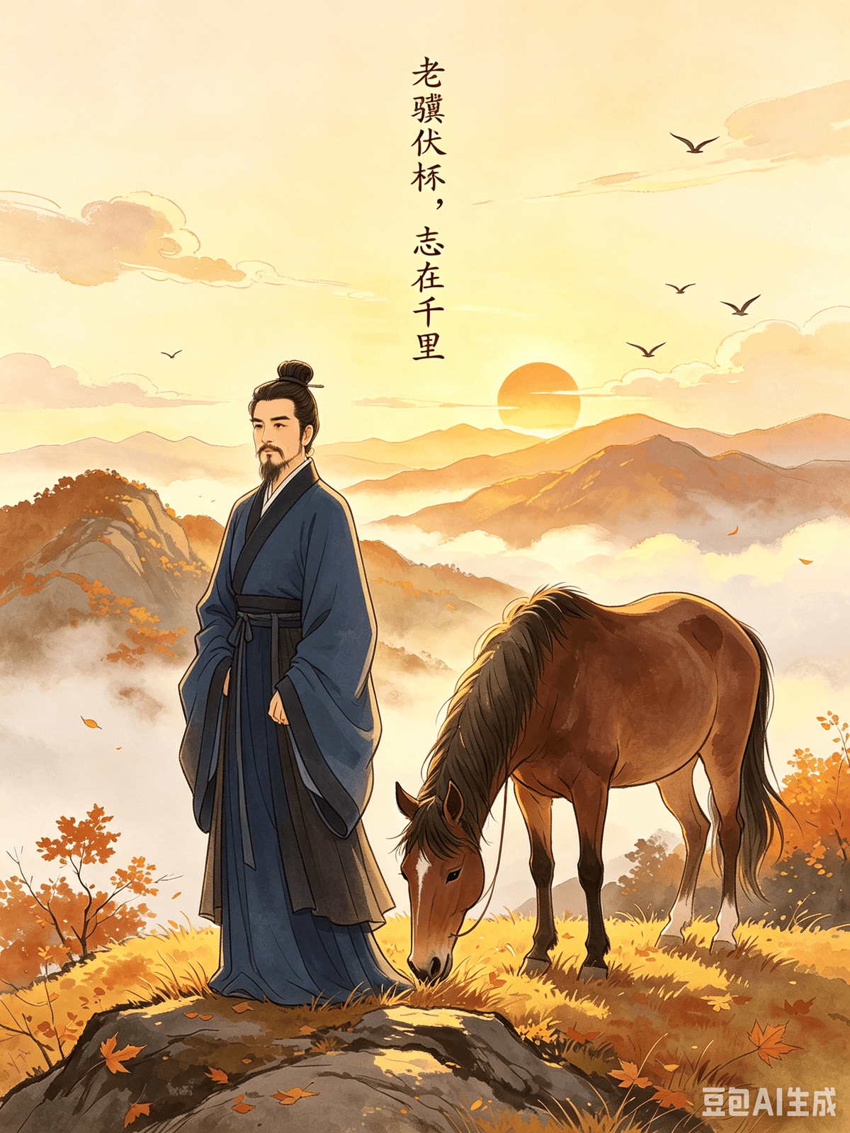 A Healing Guide to Classical Chinese Poetry: Curing Overthinking and Embracing a Relaxed Life Chapter 1: Cao Cao's Guishou (Though the Tortoise Lives Long) — Embracing Aging, Loving Life, and Overcoming Confusion and Helplessness with a Positive Mindset I. The Original Poem Though the divine tortoise lives long, There comes a time when it must end. Though the soaring serpent rides the mist, It will ultimately turn to dust. An old warhorse in the stable, Its ambition is to gallop a thousand li. A hero in their twilight years, Their grand aspirations never cease. The span of life, its shortening or lengthening, Is not solely determined by Heaven; The blessing of nurturing oneself and living joyfully, Can lead to long years. How fortunate and excellent! I sing to express my aspirations. II. Interpretation The literary style of the Jian'an period (Cao Cao's era) inherently possessed a clear-sighted, self-healing power. Guishou (Though the Tortoise Lives Long) was written by Cao Cao in his later years, specifically to alleviate age anxiety, mental exhaustion, and self-doubt. It shatters humanity's ingrained fear of "aging, decline, and helplessness." The poem opens by directly confronting fate and dismantling illusory attachments: even the mystical, long-lived tortoise and the cloud-riding spirit-serpent, despite their extraordinary gifts, cannot escape the ultimate fate of aging and dying. All things in the world have a life cycle; no one can forever possess boundless energy, youthful vigor, or remain at their absolute peak. This is the poem's first layer of healing: accepting limitations, accepting decline, and accepting the irreversible laws of nature beyond human control. In his later years, Cao Cao, who had spent half his life in battle and achieved great feats, nonetheless faced the reality of declining physical strength, advancing age, and reduced vigor. He did not evade aging, resent the passing of youth, or negate his self-worth due to physical decline. Then, the brushstroke shifts, and he pens lines that have become immortal for their self-healing power: an old warhorse, though resting in the stable, still yearns to gallop a thousand li; a person with grand ambitions, even when entering old age, will never let their inner passion diminish. This poem distinguishes between external states and internal essence: physical aging, decreased energy, and limited abilities are all normal external changes, but one's spirit, passion, and sense of self-worth are never defined by age. Humanity's greatest mental exhaustion often comes from self-imposed pressure based on an age-defined yardstick: If I'm getting older, I must achieve success. If my energy declines, I must surrender and give up. If I hit a low point, my life is over. But Cao Cao offers an answer: there's no need to fight against the passage of time, no need to demand eternal strength from yourself. Accept the body's fatigue and aging, but fiercely guard your inner passion and conviction. Even if your abilities are no longer at their peak, you can still face life gracefully and positively, without falling into self-pity or confusion due to the passing years. III. Practical Application The widespread mental exhaustion prevalent today is primarily rooted in age anxiety and a sense of helplessness. In the workplace, individuals aged 30 and 35+ often find themselves in a mid-life crisis, fearing being replaced by younger talent, feeling their physical prowess and learning ability cannot match their juniors, leading to daily anxiety about becoming obsolete. Ordinary people dread aging, fearing the loss of youthful appearance and vitality, comparing themselves to peers who seem to be sailing smoothly through life, intensifying feelings of inferiority and apathy. Furthermore, there are chronically exhausted individuals who, despite physically and mentally draining themselves, still force themselves into intense competition, refusing to allow themselves to slow down, regress, or be less productive. The moment they feel incapable, they spiral into self-doubt and emotional distress born of helplessness. By leveraging the four-fold wisdom of Guishou, we can overcome age and energy-related mental exhaustion and regain a relaxed confidence: 1. Accept objective laws; stop fighting them. Accept that people get tired, grow old, and abilities may decline. Don't demand perpetual efficiency, eternal excellence, or constantly outperforming others. Allow for fluctuations in your state, permit yourself to lag behind temporarily. Aging and fatigue are not shortcomings, but normal phases of life. 2. Detatch your value from age; don't let age define you. Your professional worth is not determined by your age. Your life's progress is not dictated by societal timelines. There's no need to follow the pace of your peers; some achieve early, others find success later in life. Don't let falling behind others invalidate your entire self. 3. Nourish body and mind internally, rather than forcing external competition. Align with the poem's "blessing of nurturing oneself and living joyfully." When feeling weak, don't push through; when tired, don't pretend to be strong. Slow down your routine, calm your mind. Nurturing your body and spirit is far more important than utilitarian striving. A stable and vibrant spirit is the best state of being. 4. Retain your original passion, and temper your attachment to outcomes. You don't need to achieve world-shattering feats. Hold onto a nuanced love for life and work, and guard your original intentions as a person. Living an ordinary life, content and at peace with yourself, is also a form of fulfillment. Time is never the enemy; self-criticism is. Accept the changing seasons of life, accept your own ordinariness. Don't strive for perpetual strength, don't show off, don't compare yourself to others. Live in harmony with the times, follow your heart, bid farewell to age anxiety, and live with relaxed ease. Guide de guérison par la poésie classique chinoise : Guérir la rumination et embrasser une vie sereine Chapitre 1 : Le Guishou de Cao Cao (Bien que la tortue vive longtemps) — Apprivoiser le vieillissement, aimer la vie et surmonter la confusion et le sentiment d’impuissance grâce à un état d’esprit positif I. Le poème original Bien que la tortue divine vive longtemps, Vient un temps où elle doit s’éteindre. Bien que le serpent majestueux chevauche la brume, Il finira par se réduire en poussière. Un vieux cheval de guerre à l’écurie, Son ambition est de galoper mille li. Un héros au crépuscule de sa vie, Ses grandes aspirations ne cessent jamais. La durée de la vie, son raccourcissement ou son allongement, N’est pas uniquement déterminée par le Ciel ; La bénédiction de prendre soin de soi et de vivre dans la joie, Peut mener à de longues années. Quelle chance et quel bonheur ! Je chante pour exprimer mes aspirations. II. Interprétation : Le style littéraire de l'époque Jian'an (ère de Cao Cao) possédait intrinsèquement une force de lucidité et d'apaisement. Le poème « Guishou » (Bien que la tortue vive longtemps) fut écrit par Cao Cao à la fin de sa vie, précisément pour soulager l'angoisse liée à l'âge, l'épuisement mental et le doute de soi. Il brise la peur viscérale de l'humanité face au vieillissement, au déclin et à l'impuissance. Le poème s'ouvre sur une confrontation directe avec le destin et la déconstruction des attachements illusoires : même la tortue mystique à la longévité exceptionnelle et le serpent spirituel chevauchant les nuages, malgré leurs dons extraordinaires, ne peuvent échapper à l'inéluctable destin du vieillissement et de la mort. Toute chose en ce monde a un cycle de vie ; nul ne peut posséder éternellement une énergie sans bornes, une vigueur juvénile ou demeurer au sommet de sa forme. C'est là le premier niveau de guérison du poème : accepter ses limites, accepter le déclin et accepter les lois irréversibles de la nature, hors de notre contrôle. Dans ses dernières années, Cao Cao, qui avait passé la moitié de sa vie au combat et accompli de grands exploits, dut néanmoins faire face à la réalité du déclin physique, de l'âge et de la baisse de vigueur. Il ne se soustraya pas au vieillissement, ne regretta pas la perte de sa jeunesse et ne renonça pas à sa valeur personnelle à cause de ce déclin. Puis, son style change et il écrit des vers devenus immortels par leur pouvoir d'apaisement : un vieux cheval de guerre, même au repos à l'écurie, aspire encore à galoper mille li ; une personne aux grandes ambitions, même à un âge avancé, ne laissera jamais sa passion intérieure s'éteindre. Ce poème établit une distinction entre les états extérieurs et l'essence intérieure : le vieillissement physique, la baisse d'énergie et les capacités limitées sont autant de changements extérieurs normaux, mais l'esprit, la passion et l'estime de soi ne sont jamais définis par l'âge. La plus grande fatigue mentale de l'humanité provient souvent d'une pression que l'on s'impose soi-même en fonction d'un critère lié à l'âge : si je vieillis, je dois réussir ; si mon énergie décline, je dois capituler et abandonner. Si je touche le fond, ma vie est finie. Mais Cao Cao propose une solution : inutile de lutter contre le temps qui passe, inutile d’exiger de soi une force éternelle. Acceptez la fatigue et le vieillissement du corps, mais préservez farouchement votre passion et vos convictions. Même si vos capacités ne sont plus à leur apogée, vous pouvez encore affronter la vie avec grâce et optimisme, sans sombrer dans l’apitoiement ou la confusion face aux années qui passent. III. Application pratique. L’épuisement mental généralisé qui sévit aujourd’hui trouve son origine dans l’angoisse liée à l’âge et un sentiment d’impuissance. Au travail, les personnes de 30 à 35 ans et plus traversent souvent une crise de la quarantaine, craignant d’être remplacées par des talents plus jeunes, estimant que leurs capacités physiques et d’apprentissage ne peuvent rivaliser avec celles de leurs cadets, ce qui engendre une angoisse quotidienne de devenir obsolètes. Les gens ordinaires redoutent de vieillir, craignant de perdre leur jeunesse et leur vitalité, se comparant à leurs pairs qui semblent mener une vie sans encombre, ce qui intensifie leurs sentiments d’infériorité et d’apathie. De plus, certaines personnes souffrent d'épuisement chronique et, malgré un épuisement physique et mental, persistent dans une compétition intense, refusant de ralentir, de régresser ou de voir leur productivité diminuer. Dès qu'elles se sentent incapables, elles sombrent dans le doute et la détresse émotionnelle, fruits d'un sentiment d'impuissance. En s'appuyant sur la sagesse quadruple du Guishou, nous pouvons surmonter l'épuisement mental lié à l'âge et à la fatigue et retrouver une confiance sereine : 1. Acceptez les lois objectives ; cessez de les combattre. Acceptez que l'on se fatigue, que l'on vieillisse et que nos capacités puissent décliner. N'exigez pas une efficacité perpétuelle, une excellence éternelle ni de surpasser constamment les autres. Acceptez les fluctuations de votre état, autorisez-vous à prendre du retard temporairement. Le vieillissement et la fatigue ne sont pas des défauts, mais des phases normales de la vie. 2. Détachez votre valeur de votre âge ; ne laissez pas l'âge vous définir. Votre valeur professionnelle n'est pas déterminée par votre âge. Votre parcours de vie n'est pas dicté par les normes sociales. Il n'est pas nécessaire de suivre le rythme de vos pairs ; certains réussissent tôt, d'autres plus tard. Ne laissez pas le fait d'être en retard sur les autres vous dévaloriser. 3. Nourrissez votre corps et votre esprit de l'intérieur, plutôt que de vous confronter à la compétition extérieure. Inspirez-vous du poème qui évoque la « bénédiction de prendre soin de soi et de vivre dans la joie ». Lorsque vous vous sentez faible, ne forcez pas ; lorsque vous êtes fatigué, ne prétendez pas être fort. Ralentissez votre rythme, apaisez votre esprit. Nourrir votre corps et votre esprit est bien plus important que la poursuite d'objectifs utilitaires. Un esprit stable et vibrant est le meilleur état d'être. 4. Préservez votre passion originelle et modérez votre attachement aux résultats. Vous n'avez pas besoin d'accomplir des exploits extraordinaires. Cultivez un amour nuancé pour la vie et le travail, et restez fidèle à vos aspirations profondes. Vivre une vie ordinaire, content et en paix avec soi-même, est aussi une forme d'épanouissement. Le temps n'est jamais l'ennemi ; l'autocritique l'est. Acceptez les différentes étapes de la vie, acceptez votre propre simplicité. Ne recherchez pas une force perpétuelle, ne vous mettez pas en avant, ne vous comparez pas aux autres. Vivez en harmonie avec votre époque, suivez votre cœur, dites adieu à l'angoisse de l'âge et vivez en toute sérénité. A Healing Guide to Classical Chinese Poetry: Curing Overthinking and Embracing a Relaxed Life Chapter 1: Cao Cao's Guishou (Though the Tortoise Lives Long) — Embracing Aging, Loving Life, and Overcoming Confusion and Helplessness with a Positive Mindset I. The Original Poem Though the divine tortoise lives long, There comes a time when it must end. Though the soaring serpent rides the mist, It will ultimately turn to dust. An old warhorse in the stable, Its ambition is to gallop a thousand li. A hero in their twilight years, Their grand aspirations never cease. The span of life, its shortening or lengthening, Is not solely determined by Heaven; The blessing of nurturing oneself and living joyfully, Can lead to long years. How fortunate and excellent! I sing to express my aspirations. II. Interpretation The literary style of the Jian'an period (Cao Cao's era) inherently possessed a clear-sighted, self-healing power. Guishou (Though the Tortoise Lives Long) was written by Cao Cao in his later years, specifically to alleviate age anxiety, mental exhaustion, and self-doubt. It shatters humanity's ingrained fear of "aging, decline, and helplessness." The poem opens by directly confronting fate and dismantling illusory attachments: even the mystical, long-lived tortoise and the cloud-riding spirit-serpent, despite their extraordinary gifts, cannot escape the ultimate fate of aging and dying. All things in the world have a life cycle; no one can forever possess boundless energy, youthful vigor, or remain at their absolute peak. This is the poem's first layer of healing: accepting limitations, accepting decline, and accepting the irreversible laws of nature beyond human control. In his later years, Cao Cao, who had spent half his life in battle and achieved great feats, nonetheless faced the reality of declining physical strength, advancing age, and reduced vigor. He did not evade aging, resent the passing of youth, or negate his self-worth due to physical decline. Then, the brushstroke shifts, and he pens lines that have become immortal for their self-healing power: an old warhorse, though resting in the stable, still yearns to gallop a thousand li; a person with grand ambitions, even when entering old age, will never let their inner passion diminish. This poem distinguishes between external states and internal essence: physical aging, decreased energy, and limited abilities are all normal external changes, but one's spirit, passion, and sense of self-worth are never defined by age. Humanity's greatest mental exhaustion often comes from self-imposed pressure based on an age-defined yardstick: If I'm getting older, I must achieve success. If my energy declines, I must surrender and give up. If I hit a low point, my life is over. But Cao Cao offers an answer: there's no need to fight against the passage of time, no need to demand eternal strength from yourself. Accept the body's fatigue and aging, but fiercely guard your inner passion and conviction. Even if your abilities are no longer at their peak, you can still face life gracefully and positively, without falling into self-pity or confusion due to the passing years. III. Practical Application The widespread mental exhaustion prevalent today is primarily rooted in age anxiety and a sense of helplessness. In the workplace, individuals aged 30 and 35+ often find themselves in a mid-life crisis, fearing being replaced by younger talent, feeling their physical prowess and learning ability cannot match their juniors, leading to daily anxiety about becoming obsolete. Ordinary people dread aging, fearing the loss of youthful appearance and vitality, comparing themselves to peers who seem to be sailing smoothly through life, intensifying feelings of inferiority and apathy. Furthermore, there are chronically exhausted individuals who, despite physically and mentally draining themselves, still force themselves into intense competition, refusing to allow themselves to slow down, regress, or be less productive. The moment they feel incapable, they spiral into self-doubt and emotional distress born of helplessness. By leveraging the four-fold wisdom of Guishou, we can overcome age and energy-related mental exhaustion and regain a relaxed confidence: 1. Accept objective laws; stop fighting them. Accept that people get tired, grow old, and abilities may decline. Don't demand perpetual efficiency, eternal excellence, or constantly outperforming others. Allow for fluctuations in your state, permit yourself to lag behind temporarily. Aging and fatigue are not shortcomings, but normal phases of life. 2. Detatch your value from age; don't let age define you. Your professional worth is not determined by your age. Your life's progress is not dictated by societal timelines. There's no need to follow the pace of your peers; some achieve early, others find success later in life. Don't let falling behind others invalidate your entire self. 3. Nourish body and mind internally, rather than forcing external competition. Align with the poem's "blessing of nurturing oneself and living joyfully." When feeling weak, don't push through; when tired, don't pretend to be strong. Slow down your routine, calm your mind. Nurturing your body and spirit is far more important than utilitarian striving. A stable and vibrant spirit is the best state of being. 4. Retain your original passion, and temper your attachment to outcomes. You don't need to achieve world-shattering feats. Hold onto a nuanced love for life and work, and guard your original intentions as a person. Living an ordinary life, content and at peace with yourself, is also a form of fulfillment. Time is never the enemy; self-criticism is. Accept the changing seasons of life, accept your own ordinariness. Don't strive for perpetual strength, don't show off, don't compare yourself to others. Live in harmony with the times, follow your heart, bid farewell to age anxiety, and live with relaxed ease. Guide de guérison par la poésie classique chinoise : Guérir la rumination et embrasser une vie sereine Chapitre 1 : Le Guishou de Cao Cao (Bien que la tortue vive longtemps) — Apprivoiser le vieillissement, aimer la vie et surmonter la confusion et le sentiment d’impuissance grâce à un état d’esprit positif I. Le poème original Bien que la tortue divine vive longtemps, Vient un temps où elle doit s’éteindre. Bien que le serpent majestueux chevauche la brume, Il finira par se réduire en poussière. Un vieux cheval de guerre à l’écurie, Son ambition est de galoper mille li. Un héros au crépuscule de sa vie, Ses grandes aspirations ne cessent jamais. La durée de la vie, son raccourcissement ou son allongement, N’est pas uniquement déterminée par le Ciel ; La bénédiction de prendre soin de soi et de vivre dans la joie, Peut mener à de longues années. Quelle chance et quel bonheur ! Je chante pour exprimer mes aspirations. II. Interprétation : Le style littéraire de l'époque Jian'an (ère de Cao Cao) possédait intrinsèquement une force de lucidité et d'apaisement. Le poème « Guishou » (Bien que la tortue vive longtemps) fut écrit par Cao Cao à la fin de sa vie, précisément pour soulager l'angoisse liée à l'âge, l'épuisement mental et le doute de soi. Il brise la peur viscérale de l'humanité face au vieillissement, au déclin et à l'impuissance. Le poème s'ouvre sur une confrontation directe avec le destin et la déconstruction des attachements illusoires : même la tortue mystique à la longévité exceptionnelle et le serpent spirituel chevauchant les nuages, malgré leurs dons extraordinaires, ne peuvent échapper à l'inéluctable destin du vieillissement et de la mort. Toute chose en ce monde a un cycle de vie ; nul ne peut posséder éternellement une énergie sans bornes, une vigueur juvénile ou demeurer au sommet de sa forme. C'est là le premier niveau de guérison du poème : accepter ses limites, accepter le déclin et accepter les lois irréversibles de la nature, hors de notre contrôle. Dans ses dernières années, Cao Cao, qui avait passé la moitié de sa vie au combat et accompli de grands exploits, dut néanmoins faire face à la réalité du déclin physique, de l'âge et de la baisse de vigueur. Il ne se soustraya pas au vieillissement, ne regretta pas la perte de sa jeunesse et ne renonça pas à sa valeur personnelle à cause de ce déclin. Puis, son style change et il écrit des vers devenus immortels par leur pouvoir d'apaisement : un vieux cheval de guerre, même au repos à l'écurie, aspire encore à galoper mille li ; une personne aux grandes ambitions, même à un âge avancé, ne laissera jamais sa passion intérieure s'éteindre. Ce poème établit une distinction entre les états extérieurs et l'essence intérieure : le vieillissement physique, la baisse d'énergie et les capacités limitées sont autant de changements extérieurs normaux, mais l'esprit, la passion et l'estime de soi ne sont jamais définis par l'âge. La plus grande fatigue mentale de l'humanité provient souvent d'une pression que l'on s'impose soi-même en fonction d'un critère lié à l'âge : si je vieillis, je dois réussir ; si mon énergie décline, je dois capituler et abandonner. Si je touche le fond, ma vie est finie. Mais Cao Cao propose une solution : inutile de lutter contre le temps qui passe, inutile d’exiger de soi une force éternelle. Acceptez la fatigue et le vieillissement du corps, mais préservez farouchement votre passion et vos convictions. Même si vos capacités ne sont plus à leur apogée, vous pouvez encore affronter la vie avec grâce et optimisme, sans sombrer dans l’apitoiement ou la confusion face aux années qui passent. III. Application pratique. L’épuisement mental généralisé qui sévit aujourd’hui trouve son origine dans l’angoisse liée à l’âge et un sentiment d’impuissance. Au travail, les personnes de 30 à 35 ans et plus traversent souvent une crise de la quarantaine, craignant d’être remplacées par des talents plus jeunes, estimant que leurs capacités physiques et d’apprentissage ne peuvent rivaliser avec celles de leurs cadets, ce qui engendre une angoisse quotidienne de devenir obsolètes. Les gens ordinaires redoutent de vieillir, craignant de perdre leur jeunesse et leur vitalité, se comparant à leurs pairs qui semblent mener une vie sans encombre, ce qui intensifie leurs sentiments d’infériorité et d’apathie. De plus, certaines personnes souffrent d'épuisement chronique et, malgré un épuisement physique et mental, persistent dans une compétition intense, refusant de ralentir, de régresser ou de voir leur productivité diminuer. Dès qu'elles se sentent incapables, elles sombrent dans le doute et la détresse émotionnelle, fruits d'un sentiment d'impuissance. En s'appuyant sur la sagesse quadruple du Guishou, nous pouvons surmonter l'épuisement mental lié à l'âge et à la fatigue et retrouver une confiance sereine : 1. Acceptez les lois objectives ; cessez de les combattre. Acceptez que l'on se fatigue, que l'on vieillisse et que nos capacités puissent décliner. N'exigez pas une efficacité perpétuelle, une excellence éternelle ni de surpasser constamment les autres. Acceptez les fluctuations de votre état, autorisez-vous à prendre du retard temporairement. Le vieillissement et la fatigue ne sont pas des défauts, mais des phases normales de la vie. 2. Détachez votre valeur de votre âge ; ne laissez pas l'âge vous définir. Votre valeur professionnelle n'est pas déterminée par votre âge. Votre parcours de vie n'est pas dicté par les normes sociales. Il n'est pas nécessaire de suivre le rythme de vos pairs ; certains réussissent tôt, d'autres plus tard. Ne laissez pas le fait d'être en retard sur les autres vous dévaloriser. 3. Nourrissez votre corps et votre esprit de l'intérieur, plutôt que de vous confronter à la compétition extérieure. Inspirez-vous du poème qui évoque la « bénédiction de prendre soin de soi et de vivre dans la joie ». Lorsque vous vous sentez faible, ne forcez pas ; lorsque vous êtes fatigué, ne prétendez pas être fort. Ralentissez votre rythme, apaisez votre esprit. Nourrir votre corps et votre esprit est bien plus important que la poursuite d'objectifs utilitaires. Un esprit stable et vibrant est le meilleur état d'être. 4. Préservez votre passion originelle et modérez votre attachement aux résultats. Vous n'avez pas besoin d'accomplir des exploits extraordinaires. Cultivez un amour nuancé pour la vie et le travail, et restez fidèle à vos aspirations profondes. Vivre une vie ordinaire, content et en paix avec soi-même, est aussi une forme d'épanouissement. Le temps n'est jamais l'ennemi ; l'autocritique l'est. Acceptez les différentes étapes de la vie, acceptez votre propre simplicité. Ne recherchez pas une force perpétuelle, ne vous mettez pas en avant, ne vous comparez pas aux autres. Vivez en harmonie avec votre époque, suivez votre cœur, dites adieu à l'angoisse de l'âge et vivez en toute sérénité.