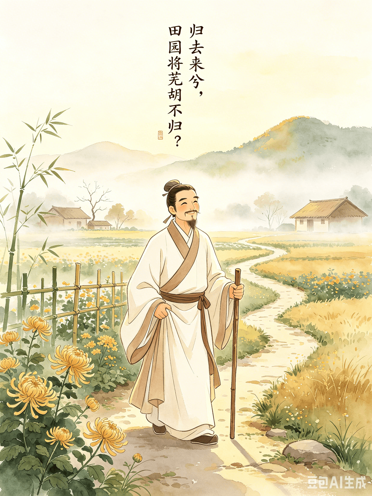 A Healing Guide to Classical Chinese Poetry: Curing Overthinking and Embracing a Relaxed Life Chapter 3: Tao Yuanming's "Homeward Bound" (Excerpt) — Embracing Imperfection, Learning to Make Choices, and Breaking Free from Overthinking and Constraints I. Original Excerpt Homeward bound, homeward bound! My fields and garden are overgrown, why do I not return? Since my heart has allowed itself to be enslaved by circumstance, Why should I grieve and suffer alone? I realize the past cannot be amended, But the future can still be pursued. Indeed, I have not wandered too far astray; I awaken now to what is right and what was wrong yesterday. I bring forth a pot and goblet to pour for myself, And gaze at the courtyard trees with a joyful countenance. I lean against the south window, expressing my contentment, And find peace in a dwelling just large enough for my knees. II. Interpretation Tao Yuanming's "Homeward Bound" (Gui Qu Lai Xi Ci) is the quintessential ancient text on "radical decluttering and healing," with this excerpt directly addressing one of the most debilitating modern mental struggles: "the mind enslaved by circumstance" (xīn wèi xíng yì). It speaks to those who, for the sake of worldly livelihood or others' opinions, compromise their true selves and their integrity. They dislike their current life but fear leaving it, caught in a perpetual internal tug-of-war that drains their spirit. In his early career, Tao Yuanming served in public office, reluctantly joining the world of officialdom for a salary. He found himself navigating flattering social situations and engaging in insincere dealings, doing things against his true nature. This long-term disconnect between his body and mind, between his actions and his heart, led to daily melancholy, self-deprecation, and deep mental exhaustion. After his awakening, he underwent a three-stage transformation that offers healing to all those caught in difficult dilemmas: 1. Confront the inner conflict and acknowledge the pain. He frankly admitted that he had enslaved his true self and compromised his integrity for material gain. He did not sugarcoat his dire situation or self-deceive that "things were fine." Daring to face suffering is the first step to breaking free from overthinking. 2. Release past mistakes and stop agonizing over old choices. "I realize the past cannot be amended, but the future can still be pursued." Choosing the wrong path, settling for less, or blindly following trends—these are all set in stone and cannot be changed. There's no need to dwell in daily regret or self-blame, no need to agonize over sunk costs. The future still offers the chance to make new choices. 3. Courageously make choices, cut your losses, and accept life's imperfections. People often want to have it all: a stable, high-paying job and a free, comfortable life; maintaining all relationships and preserving personal emotional well-being. This obsession with having everything is the root of mental exhaustion. Tao Yuanming actively abandoned his official career, accepted a simple and humble life, and chose inner comfort over worldly "optimal" solutions. He understood that making trade-offs is simply a part of life. The core healing message of this text is: there is no such thing as a perfect choice in life; all choices have imperfections. You don't need to cling to the idea of having it all. Daring to cut your losses in time and accepting imperfections is the only way to break free from constraints and live with inner peace. III. Practical Application Modern "dilemma-style" mental exhaustion is ubiquitous; everyone is, in some way, "enslaved by circumstance": • Engaging in a despised job, burdened by overtime and toxic interpersonal dynamics, yet clinging to the stable salary, afraid to quit or change careers. This leads to daily suffering at work and emotional breakdowns after hours, a true no-win situation. • Maintaining draining intimate relationships or friendships where values clash and mutual exhaustion prevails, yet unwilling to let go due to past efforts or "sunk costs." This leads to repeated self-torment. • When choosing a lifestyle, trying to balance personal preferences with family expectations and societal norms, constantly compromising and changing, eventually becoming someone you dislike. By applying the wisdom of "Homeward Bound" to make discerning choices, you can completely cut off this tug-of-war style of overthinking. Here are three practical steps: 1. Stop self-deception; face your true emotions. Don't force yourself to love your current difficult situation. Suppressed work, painful relationships, and life fatigue are all genuine feelings. You don't need to deny your emotions for the sake of stability. Admitting you're unhappy is the first step to self-rescue. 2. Forgive past choices; stop the regretful rumination. Regardless of whether your past career, friendship, or relationship choices were mistakes, there's no need to repeatedly blame yourself or re-evaluate them. No one can predict the future; your choices at the time were likely the best you could make. Let bygones be bygones; don't fight with the past. 3. Abandon the obsession with having it all; bravely make choices and cut your losses. Recognize that you can't have everything in life: high salaries often come with burnout, freedom often comes with simplicity, and fitting in often comes with compromise. You don't need to want all the benefits; prioritize options that bring inner peace. Accept that every choice comes with imperfections, and allow life to have its regrets. 4. Lower your threshold for contentment; find peace in simplicity. Just as a room "just large enough for the knees" can bring peaceful repose, you don't need a big house, high status, or endless popularity. Inner peace and well-being are far more valuable than external glamour. Don't let the demands of making a living enslave your true emotions. Daring to discard people and things that deplete you, accepting life's imperfections, and cutting your losses in time—this is the highest form of self-healing. Guide de guérison par la poésie classique chinoise : Guérir de la rumination et embrasser une vie apaisée Chapitre 3 : « Le Retour au Foyer » de Tao Yuanming (Extrait) — Accepter l’imperfection, apprendre à faire des choix et se libérer de la rumination et des contraintes I. Extrait original : Retour au foyer, retour au foyer ! Mes champs et mon jardin sont envahis par la végétation, pourquoi ne pas rentrer ? Puisque mon cœur s’est laissé asservir par les circonstances, pourquoi devrais-je souffrir seul ? Je comprends que le passé est immuable, mais que l’avenir peut encore être construit. En vérité, je ne me suis pas trop égaré ; je prends conscience du bien et du mal d’hier. Je sors un pot et un gobelet pour me servir un verre, et contemple les arbres de la cour avec un visage joyeux. Je m’appuie contre la fenêtre sud, exprimant mon contentement, et trouve la paix dans une demeure juste assez grande pour mes genoux. II. L'interprétation du « Retour au foyer » (Gui Qu Lai Xi Ci) de Tao Yuanming est un texte ancien fondamental sur le « désencombrement radical et la guérison », et cet extrait aborde directement l'un des maux mentaux modernes les plus dévastateurs : « l'esprit asservi par les circonstances » (xīn wèi xíng yì). Il s'adresse à ceux qui, par souci de subsistance ou pour plaire à autrui, compromettent leur véritable nature et leur intégrité. Ils n'aiment pas leur vie actuelle mais craignent de la quitter, pris au piège d'un conflit intérieur perpétuel qui les épuise spirituellement. Au début de sa carrière, Tao Yuanming a occupé des fonctions publiques, intégrant à contrecœur le monde de l'administration pour un salaire. Il s'est retrouvé à naviguer dans des situations sociales flatteuses et à se livrer à des transactions hypocrites, agissant à l'encontre de sa véritable nature. Cette déconnexion durable entre son corps et son esprit, entre ses actions et son cœur, a engendré une mélancolie quotidienne, un manque de confiance en soi et un profond épuisement mental. Après son éveil, il a entrepris une transformation en trois étapes, source de guérison pour tous ceux qui se trouvent confrontés à des dilemmes difficiles : 1. Affronter le conflit intérieur et reconnaître la douleur. Il a franchement admis avoir asservi son véritable moi et compromis son intégrité pour un gain matériel. Il n'a pas minimisé sa situation désespérée ni cherché à se bercer d'illusions en pensant que « tout allait bien ». Oser affronter la souffrance est le premier pas vers la libération des ruminations. 2. Se libérer des erreurs passées et cesser de ressasser les anciens choix. « Je comprends que le passé ne peut être changé, mais l'avenir peut encore être construit.» Choisir la mauvaise voie, se contenter de moins ou suivre aveuglément les tendances : tout cela est immuable. Inutile de s'enliser dans les regrets quotidiens ou de s'auto-blâmer, inutile de s'apitoyer sur les pertes irrécupérables. L'avenir offre encore la possibilité de faire de nouveaux choix. 3. Faites des choix avec courage, limitez vos pertes et acceptez les imperfections de la vie. On aspire souvent à tout : un emploi stable et bien rémunéré, une vie libre et confortable, des relations épanouissantes et un bien-être émotionnel préservé. Cette obsession de tout posséder est à l'origine de l'épuisement mental. Tao Yuanming a volontairement abandonné sa carrière, embrassé une vie simple et humble, et privilégié la paix intérieure aux solutions « optimales » du monde. Il avait compris que faire des compromis fait partie intégrante de la vie. Le message de guérison fondamental de ce texte est le suivant : le choix parfait n'existe pas ; tous les choix comportent des imperfections. Inutile de s'accrocher à l'idée de tout posséder. Oser limiter ses pertes à temps et accepter les imperfections est le seul moyen de se libérer des contraintes et de vivre en paix intérieure. III. Application pratique. L'épuisement mental moderne, souvent lié à des dilemmes, est omniprésent. Chacun est, d'une manière ou d'une autre, « prisonnier des circonstances » : • Occuper un travail que l'on déteste, accablé par les heures supplémentaires et des relations interpersonnelles toxiques, tout en s'accrochant à un salaire stable, par peur de démissionner ou de changer de carrière. Cela engendre des souffrances quotidiennes au travail et des effondrements émotionnels après les heures de bureau, une situation inextricable. • Entretenir des relations intimes ou amicales épuisantes où les valeurs s'entrechoquent et où règne l'épuisement mutuel, tout en refusant de rompre les liens par habitude ou par « investissements irrécupérables ». Cela conduit à un tourment intérieur constant. • Au moment de choisir un mode de vie, tenter de concilier préférences personnelles, attentes familiales et normes sociales, faire des compromis et changer sans cesse, pour finalement devenir quelqu'un que l'on n'aime pas. En appliquant la sagesse du livre « Homeward Bound » pour faire des choix éclairés, vous pouvez mettre fin à ce bras de fer infernal de la rumination. Voici trois étapes pratiques : 1. Cessez de vous mentir à vous-même ; faites face à vos véritables émotions. Ne vous forcez pas à aimer votre situation difficile actuelle. Le travail refoulé, les relations douloureuses et la lassitude de la vie sont des sentiments bien réels. Inutile de nier vos émotions pour préserver votre stabilité. Reconnaître votre mal-être est le premier pas vers le mieux-être. 2. Pardonnez vos choix passés ; cessez de ressasser les regrets. Que vos choix passés en matière de carrière, d’amitié ou de relations aient été des erreurs ou non, il est inutile de vous blâmer sans cesse ou de les remettre en question. Nul ne peut prédire l’avenir ; vos choix de l’époque étaient probablement les meilleurs que vous pouviez faire. Tournez la page ; ne luttez pas contre le passé. 3. Abandonnez l’obsession de tout posséder ; faites des choix courageux et acceptez vos échecs. Reconnaissez que la vie ne peut pas tout avoir : les salaires élevés mènent souvent à l’épuisement professionnel, la liberté à la simplicité et l’intégration à des compromis. Inutile de vouloir tous les avantages ; privilégiez ce qui vous apporte la paix intérieure. Acceptez que chaque choix comporte des imperfections et laissez la vie vous apporter ses regrets. 4. Acceptez le contentement avec simplicité ; trouvez la paix dans la simplicité. De même qu’une pièce « juste assez grande pour les genoux » peut apporter un repos paisible, vous n’avez pas besoin d’une grande maison, d’un statut social élevé ou d’une popularité sans fin. La paix intérieure et le bien-être sont infiniment plus précieux que les apparences. Ne laissez pas les exigences du travail asservir vos véritables émotions. Oser se détacher des personnes et des choses qui vous épuisent, accepter les imperfections de la vie et faire le deuil de ses échecs à temps : voilà la plus haute forme de guérison intérieure. A Healing Guide to Classical Chinese Poetry: Curing Overthinking and Embracing a Relaxed Life Chapter 3: Tao Yuanming's "Homeward Bound" (Excerpt) — Embracing Imperfection, Learning to Make Choices, and Breaking Free from Overthinking and Constraints I. Original Excerpt Homeward bound, homeward bound! My fields and garden are overgrown, why do I not return? Since my heart has allowed itself to be enslaved by circumstance, Why should I grieve and suffer alone? I realize the past cannot be amended, But the future can still be pursued. Indeed, I have not wandered too far astray; I awaken now to what is right and what was wrong yesterday. I bring forth a pot and goblet to pour for myself, And gaze at the courtyard trees with a joyful countenance. I lean against the south window, expressing my contentment, And find peace in a dwelling just large enough for my knees. II. Interpretation Tao Yuanming's "Homeward Bound" (Gui Qu Lai Xi Ci) is the quintessential ancient text on "radical decluttering and healing," with this excerpt directly addressing one of the most debilitating modern mental struggles: "the mind enslaved by circumstance" (xīn wèi xíng yì). It speaks to those who, for the sake of worldly livelihood or others' opinions, compromise their true selves and their integrity. They dislike their current life but fear leaving it, caught in a perpetual internal tug-of-war that drains their spirit. In his early career, Tao Yuanming served in public office, reluctantly joining the world of officialdom for a salary. He found himself navigating flattering social situations and engaging in insincere dealings, doing things against his true nature. This long-term disconnect between his body and mind, between his actions and his heart, led to daily melancholy, self-deprecation, and deep mental exhaustion. After his awakening, he underwent a three-stage transformation that offers healing to all those caught in difficult dilemmas: 1. Confront the inner conflict and acknowledge the pain. He frankly admitted that he had enslaved his true self and compromised his integrity for material gain. He did not sugarcoat his dire situation or self-deceive that "things were fine." Daring to face suffering is the first step to breaking free from overthinking. 2. Release past mistakes and stop agonizing over old choices. "I realize the past cannot be amended, but the future can still be pursued." Choosing the wrong path, settling for less, or blindly following trends—these are all set in stone and cannot be changed. There's no need to dwell in daily regret or self-blame, no need to agonize over sunk costs. The future still offers the chance to make new choices. 3. Courageously make choices, cut your losses, and accept life's imperfections. People often want to have it all: a stable, high-paying job and a free, comfortable life; maintaining all relationships and preserving personal emotional well-being. This obsession with having everything is the root of mental exhaustion. Tao Yuanming actively abandoned his official career, accepted a simple and humble life, and chose inner comfort over worldly "optimal" solutions. He understood that making trade-offs is simply a part of life. The core healing message of this text is: there is no such thing as a perfect choice in life; all choices have imperfections. You don't need to cling to the idea of having it all. Daring to cut your losses in time and accepting imperfections is the only way to break free from constraints and live with inner peace. III. Practical Application Modern "dilemma-style" mental exhaustion is ubiquitous; everyone is, in some way, "enslaved by circumstance": • Engaging in a despised job, burdened by overtime and toxic interpersonal dynamics, yet clinging to the stable salary, afraid to quit or change careers. This leads to daily suffering at work and emotional breakdowns after hours, a true no-win situation. • Maintaining draining intimate relationships or friendships where values clash and mutual exhaustion prevails, yet unwilling to let go due to past efforts or "sunk costs." This leads to repeated self-torment. • When choosing a lifestyle, trying to balance personal preferences with family expectations and societal norms, constantly compromising and changing, eventually becoming someone you dislike. By applying the wisdom of "Homeward Bound" to make discerning choices, you can completely cut off this tug-of-war style of overthinking. Here are three practical steps: 1. Stop self-deception; face your true emotions. Don't force yourself to love your current difficult situation. Suppressed work, painful relationships, and life fatigue are all genuine feelings. You don't need to deny your emotions for the sake of stability. Admitting you're unhappy is the first step to self-rescue. 2. Forgive past choices; stop the regretful rumination. Regardless of whether your past career, friendship, or relationship choices were mistakes, there's no need to repeatedly blame yourself or re-evaluate them. No one can predict the future; your choices at the time were likely the best you could make. Let bygones be bygones; don't fight with the past. 3. Abandon the obsession with having it all; bravely make choices and cut your losses. Recognize that you can't have everything in life: high salaries often come with burnout, freedom often comes with simplicity, and fitting in often comes with compromise. You don't need to want all the benefits; prioritize options that bring inner peace. Accept that every choice comes with imperfections, and allow life to have its regrets. 4. Lower your threshold for contentment; find peace in simplicity. Just as a room "just large enough for the knees" can bring peaceful repose, you don't need a big house, high status, or endless popularity. Inner peace and well-being are far more valuable than external glamour. Don't let the demands of making a living enslave your true emotions. Daring to discard people and things that deplete you, accepting life's imperfections, and cutting your losses in time—this is the highest form of self-healing. Guide de guérison par la poésie classique chinoise : Guérir de la rumination et embrasser une vie apaisée Chapitre 3 : « Le Retour au Foyer » de Tao Yuanming (Extrait) — Accepter l’imperfection, apprendre à faire des choix et se libérer de la rumination et des contraintes I. Extrait original : Retour au foyer, retour au foyer ! Mes champs et mon jardin sont envahis par la végétation, pourquoi ne pas rentrer ? Puisque mon cœur s’est laissé asservir par les circonstances, pourquoi devrais-je souffrir seul ? Je comprends que le passé est immuable, mais que l’avenir peut encore être construit. En vérité, je ne me suis pas trop égaré ; je prends conscience du bien et du mal d’hier. Je sors un pot et un gobelet pour me servir un verre, et contemple les arbres de la cour avec un visage joyeux. Je m’appuie contre la fenêtre sud, exprimant mon contentement, et trouve la paix dans une demeure juste assez grande pour mes genoux. II. L'interprétation du « Retour au foyer » (Gui Qu Lai Xi Ci) de Tao Yuanming est un texte ancien fondamental sur le « désencombrement radical et la guérison », et cet extrait aborde directement l'un des maux mentaux modernes les plus dévastateurs : « l'esprit asservi par les circonstances » (xīn wèi xíng yì). Il s'adresse à ceux qui, par souci de subsistance ou pour plaire à autrui, compromettent leur véritable nature et leur intégrité. Ils n'aiment pas leur vie actuelle mais craignent de la quitter, pris au piège d'un conflit intérieur perpétuel qui les épuise spirituellement. Au début de sa carrière, Tao Yuanming a occupé des fonctions publiques, intégrant à contrecœur le monde de l'administration pour un salaire. Il s'est retrouvé à naviguer dans des situations sociales flatteuses et à se livrer à des transactions hypocrites, agissant à l'encontre de sa véritable nature. Cette déconnexion durable entre son corps et son esprit, entre ses actions et son cœur, a engendré une mélancolie quotidienne, un manque de confiance en soi et un profond épuisement mental. Après son éveil, il a entrepris une transformation en trois étapes, source de guérison pour tous ceux qui se trouvent confrontés à des dilemmes difficiles : 1. Affronter le conflit intérieur et reconnaître la douleur. Il a franchement admis avoir asservi son véritable moi et compromis son intégrité pour un gain matériel. Il n'a pas minimisé sa situation désespérée ni cherché à se bercer d'illusions en pensant que « tout allait bien ». Oser affronter la souffrance est le premier pas vers la libération des ruminations. 2. Se libérer des erreurs passées et cesser de ressasser les anciens choix. « Je comprends que le passé ne peut être changé, mais l'avenir peut encore être construit.» Choisir la mauvaise voie, se contenter de moins ou suivre aveuglément les tendances : tout cela est immuable. Inutile de s'enliser dans les regrets quotidiens ou de s'auto-blâmer, inutile de s'apitoyer sur les pertes irrécupérables. L'avenir offre encore la possibilité de faire de nouveaux choix. 3. Faites des choix avec courage, limitez vos pertes et acceptez les imperfections de la vie. On aspire souvent à tout : un emploi stable et bien rémunéré, une vie libre et confortable, des relations épanouissantes et un bien-être émotionnel préservé. Cette obsession de tout posséder est à l'origine de l'épuisement mental. Tao Yuanming a volontairement abandonné sa carrière, embrassé une vie simple et humble, et privilégié la paix intérieure aux solutions « optimales » du monde. Il avait compris que faire des compromis fait partie intégrante de la vie. Le message de guérison fondamental de ce texte est le suivant : le choix parfait n'existe pas ; tous les choix comportent des imperfections. Inutile de s'accrocher à l'idée de tout posséder. Oser limiter ses pertes à temps et accepter les imperfections est le seul moyen de se libérer des contraintes et de vivre en paix intérieure. III. Application pratique. L'épuisement mental moderne, souvent lié à des dilemmes, est omniprésent. Chacun est, d'une manière ou d'une autre, « prisonnier des circonstances » : • Occuper un travail que l'on déteste, accablé par les heures supplémentaires et des relations interpersonnelles toxiques, tout en s'accrochant à un salaire stable, par peur de démissionner ou de changer de carrière. Cela engendre des souffrances quotidiennes au travail et des effondrements émotionnels après les heures de bureau, une situation inextricable. • Entretenir des relations intimes ou amicales épuisantes où les valeurs s'entrechoquent et où règne l'épuisement mutuel, tout en refusant de rompre les liens par habitude ou par « investissements irrécupérables ». Cela conduit à un tourment intérieur constant. • Au moment de choisir un mode de vie, tenter de concilier préférences personnelles, attentes familiales et normes sociales, faire des compromis et changer sans cesse, pour finalement devenir quelqu'un que l'on n'aime pas. En appliquant la sagesse du livre « Homeward Bound » pour faire des choix éclairés, vous pouvez mettre fin à ce bras de fer infernal de la rumination. Voici trois étapes pratiques : 1. Cessez de vous mentir à vous-même ; faites face à vos véritables émotions. Ne vous forcez pas à aimer votre situation difficile actuelle. Le travail refoulé, les relations douloureuses et la lassitude de la vie sont des sentiments bien réels. Inutile de nier vos émotions pour préserver votre stabilité. Reconnaître votre mal-être est le premier pas vers le mieux-être. 2. Pardonnez vos choix passés ; cessez de ressasser les regrets. Que vos choix passés en matière de carrière, d’amitié ou de relations aient été des erreurs ou non, il est inutile de vous blâmer sans cesse ou de les remettre en question. Nul ne peut prédire l’avenir ; vos choix de l’époque étaient probablement les meilleurs que vous pouviez faire. Tournez la page ; ne luttez pas contre le passé. 3. Abandonnez l’obsession de tout posséder ; faites des choix courageux et acceptez vos échecs. Reconnaissez que la vie ne peut pas tout avoir : les salaires élevés mènent souvent à l’épuisement professionnel, la liberté à la simplicité et l’intégration à des compromis. Inutile de vouloir tous les avantages ; privilégiez ce qui vous apporte la paix intérieure. Acceptez que chaque choix comporte des imperfections et laissez la vie vous apporter ses regrets. 4. Acceptez le contentement avec simplicité ; trouvez la paix dans la simplicité. De même qu’une pièce « juste assez grande pour les genoux » peut apporter un repos paisible, vous n’avez pas besoin d’une grande maison, d’un statut social élevé ou d’une popularité sans fin. La paix intérieure et le bien-être sont infiniment plus précieux que les apparences. Ne laissez pas les exigences du travail asservir vos véritables émotions. Oser se détacher des personnes et des choses qui vous épuisent, accepter les imperfections de la vie et faire le deuil de ses échecs à temps : voilà la plus haute forme de guérison intérieure.