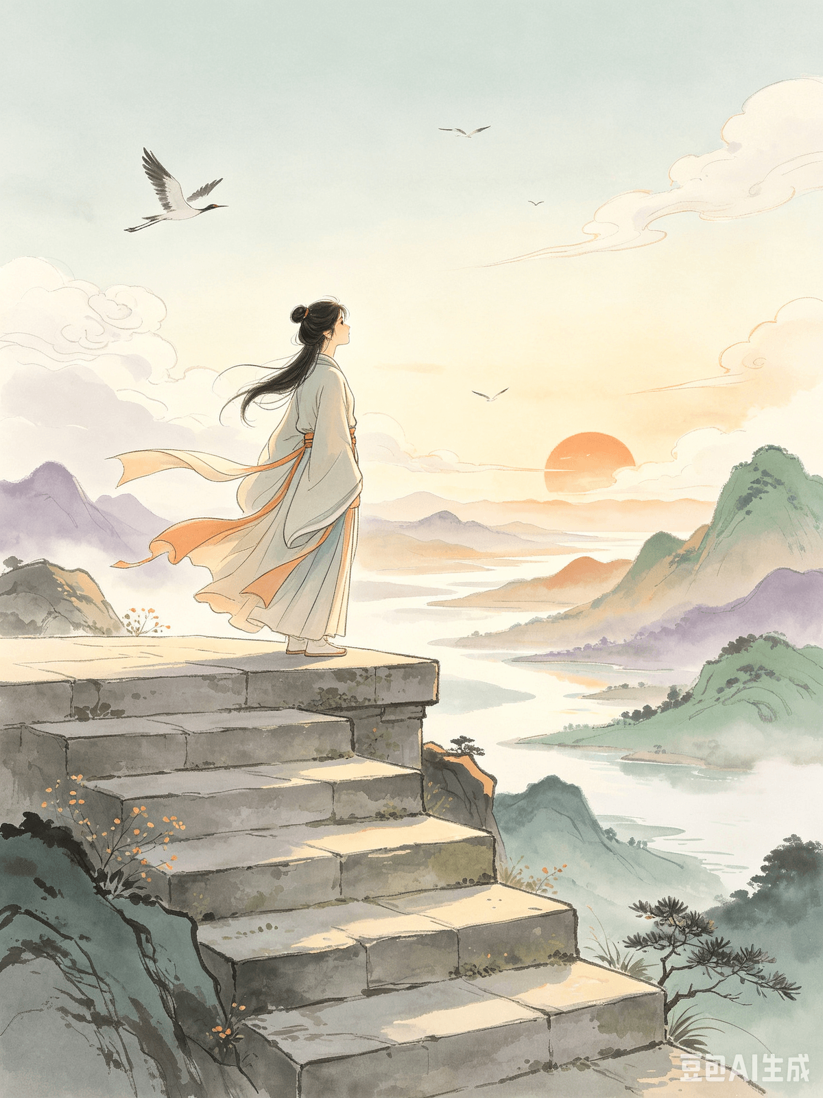 Ten Healing Poems from the Early Tang: Dissolving Overthinking, Cultivating a Relaxed Life Chapter 6: Chen Zi'ang's Ascending Youzhou Tower Song — Releasing Solitude, Embracing Smallness, Approaching Life's Grandeur with an Open Mind I. The Original Poem No ancients before me, no future ones after. Considering the vastness of Heaven and Earth, Alone I feel sorrowful, and tears fall. II. Interpretation Chen Zi'ang, accompanying the army on campaign, found his strategies for the nation unheeded, his talents unrecognized. Ascending the ancient Youzhou Tower, he gazed upon the boundless expanse of the world and penned this timeless expression of feeling. It is a work of emotional release that confronts loneliness, embraces one's own ordinariness, and dissolves self-centered obsessions. Looking across the river of history, the wise rulers who valued talent are long gone, and future patrons or confidantes are yet to be found. The vastness of Heaven and Earth stretches boundlessly, through eternal ages, while human life is fleeting and small. To stand alone, facing the world, with no one to empathize, no one to truly know you, and countless worries with nowhere to be spoken—at such a moment, sorrow wells up from the heart, finding release in tears. Many mistakenly believe this poem is steeped in sorrow, but it is, in fact, a sophisticated act of emotional self-healing. Chen Zi'ang did not force himself to be optimistic or suppress his feelings of loneliness. Instead, he openly embraced solitude, allowed his emotions to flow, and made peace with his own ordinariness. He stepped out of the narrow circle of personal gains and losses, viewing suffering from the vast perspective of the cosmos. Individual workplace grievances, interpersonal criticism, and life's disappointments are, in the face of eternal Heaven and Earth, merely fleeting smoke. Each person is born to walk alone; loneliness is life's fundamental color, and ordinariness is the common state of all beings. There's no need to resist the solitude of being alone, no need to obsess over being the center of attention. Acknowledge your smallness, accept that some things in life are beyond resolution, and let go of self-centered attachments. When you do, all grievances will be soothed by this grand cosmic perspective. III. Practical Application Today, high-frequency "loneliness-induced overthinking" manifests as: habitually falling into a state of "emo" when alone at night, feeling misunderstood and unsupported; experiencing a minor workplace grievance or criticism and believing fate is unfair, that the whole world is against you; resenting ordinariness, unable to accept average abilities, a mediocre salary, or a lifetime of anonymity; dwelling excessively on problems, magnifying personal suffering, feeling like the unluckiest person in the world. This leads to sensitivity, fragility, mental tension, a fear of being alone, and desperately trying to fit in to mask inner inferiority, which paradoxically leads to more fatigue and comparison-induced pain. This poem offers a "Perspective Healing Method": 1. Accept loneliness as an inherent life characteristic. Adults inherently walk alone throughout life; no one can fully empathize with another. Solitude is not desolation, but the best time for self-healing. There's no need to fear being alone at night; allow yourself to feel low and shed tears. 2. Broaden your perspective to shrink your troubles. Workplace grievances, gossip, temporary gains, and losses are insignificant in the grand scheme of a long life. There's no need to torment yourself over trifles. 3. Embrace your own ordinariness. The vast majority of people live ordinary lives. There's no need to force yourself to shine brilliantly; a stable, ordinary life is also fulfilling. 4. Stop self-exceptionalism. Don't magnify your own suffering; everyone faces difficulties. Cultivate a balanced mindset and lower your self-expectations. When you understand the vastness of Heaven and Earth, let go of self-centered attachments, and rise above trivial emotions, your perspective widens, and anxiety naturally shrinks. Dix poèmes de guérison du début de la dynastie Tang : Dissoudre le surmenage intellectuel, cultiver la sérénité Chapitre 6 : Le Chant de l’ascension de la tour Youzhou de Chen Zi’ang — Se libérer de la solitude, accepter sa propre simplicité, aborder la grandeur de la vie avec ouverture d’esprit I. Le poème original : Nul ancien avant moi, nul futur après moi. Contemplant l’immensité du Ciel et de la Terre, seul, je ressens de la tristesse et les larmes coulent. II. Interprétation : Chen Zi’ang, accompagnant l’armée en campagne, constata que ses stratégies pour la nation restaient lettre morte, ses talents méconnus. Gravissant l’antique tour Youzhou, il contempla l’immensité du monde et composa cette expression intemporelle de ses sentiments. C’est une œuvre de libération émotionnelle qui affronte la solitude, embrasse sa propre simplicité et dissout les obsessions égocentriques. En contemplant le fleuve de l'histoire, les sages souverains qui appréciaient le talent ont disparu depuis longtemps, et les futurs protecteurs et confidents restent à trouver. L'immensité du Ciel et de la Terre s'étend à l'infini, à travers les âges, tandis que la vie humaine est éphémère et insignifiante. Se retrouver seul face au monde, sans personne pour partager sa souffrance, sans personne pour vous connaître vraiment, avec d'innombrables soucis à qui se confier – à cet instant, la douleur jaillit du cœur et trouve son apaisement dans les larmes. Nombreux sont ceux qui croient à tort que ce poème est empreint de tristesse, mais il s'agit en réalité d'un acte subtil de guérison intérieure. Chen Zi'ang ne s'est pas forcé à l'optimisme ni n'a refoulé sa solitude. Au contraire, il a embrassé la solitude, laissé libre cours à ses émotions et accepté sa propre condition ordinaire. Il est sorti du cercle étroit des gains et des pertes personnels, et a contemplé la souffrance dans la perspective infinie du cosmos. Les griefs individuels au travail, les critiques interpersonnelles et les déceptions de la vie ne sont, face à l'éternité du Ciel et de la Terre, que fumée passagère. Chacun naît pour cheminer seul ; la solitude est l'essence même de la vie, et la banalité l'état commun à tous les êtres. Nul besoin de lutter contre la solitude, nul besoin d'être obsédé par le désir d'être le centre de l'attention. Reconnaissez votre petitesse, acceptez que certaines choses dans la vie soient insolubles et lâchez prise sur les attachements égocentriques. Alors, tous vos griefs s'apaiseront face à cette perspective cosmique grandiose. III. Application pratique. Aujourd'hui, la rumination induite par la solitude se manifeste par : une tendance à sombrer dans un état mélancolique lorsqu'on est seul le soir, un sentiment d'incompréhension et de manque de soutien ; la conviction, suite à un grief ou une critique mineure au travail, que le sort est injuste, que le monde entier est contre vous. Rejeter la banalité, refuser des capacités moyennes, un salaire médiocre ou une vie d'anonymat ; ressasser sans cesse les problèmes, amplifier sa souffrance, se sentir la personne la plus malchanceuse au monde. Cela engendre sensibilité, fragilité, tension mentale, peur de la solitude et une tentative désespérée de s'intégrer pour masquer un sentiment d'infériorité, ce qui, paradoxalement, accroît la fatigue et la souffrance liée à la comparaison. Ce poème propose une « Méthode de Guérison par la Perspective » : 1. Accepter la solitude comme une caractéristique inhérente à la vie. Les adultes cheminent seuls par nature ; nul ne peut pleinement comprendre autrui. La solitude n'est pas synonyme de désolation, mais de moment propice à la guérison intérieure. Nul besoin de craindre la solitude nocturne ; autorisez-vous à ressentir de la tristesse et à pleurer. 2. Élargir son horizon pour relativiser ses soucis. Les griefs au travail, les commérages, les gains et les pertes éphémères sont insignifiants à l'échelle d'une longue vie. Inutile de se tourmenter pour des broutilles. 3. Acceptez votre simplicité. La grande majorité des gens mènent une vie ordinaire. Inutile de vous forcer à briller de mille feux ; une vie stable et ordinaire est tout aussi épanouissante. 4. Cessez de vous prendre pour un génie. N'exagérez pas votre propre souffrance ; chacun rencontre des difficultés. Cultivez un état d'esprit équilibré et revoyez vos exigences à la baisse. Lorsque vous comprenez l'immensité du monde, que vous vous détachez de vos attachements égocentriques et que vous vous élevez au-dessus des émotions futiles, votre perspective s'élargit et votre anxiété diminue naturellement. Ten Healing Poems from the Early Tang: Dissolving Overthinking, Cultivating a Relaxed Life Chapter 6: Chen Zi'ang's Ascending Youzhou Tower Song — Releasing Solitude, Embracing Smallness, Approaching Life's Grandeur with an Open Mind I. The Original Poem No ancients before me, no future ones after. Considering the vastness of Heaven and Earth, Alone I feel sorrowful, and tears fall. II. Interpretation Chen Zi'ang, accompanying the army on campaign, found his strategies for the nation unheeded, his talents unrecognized. Ascending the ancient Youzhou Tower, he gazed upon the boundless expanse of the world and penned this timeless expression of feeling. It is a work of emotional release that confronts loneliness, embraces one's own ordinariness, and dissolves self-centered obsessions. Looking across the river of history, the wise rulers who valued talent are long gone, and future patrons or confidantes are yet to be found. The vastness of Heaven and Earth stretches boundlessly, through eternal ages, while human life is fleeting and small. To stand alone, facing the world, with no one to empathize, no one to truly know you, and countless worries with nowhere to be spoken—at such a moment, sorrow wells up from the heart, finding release in tears. Many mistakenly believe this poem is steeped in sorrow, but it is, in fact, a sophisticated act of emotional self-healing. Chen Zi'ang did not force himself to be optimistic or suppress his feelings of loneliness. Instead, he openly embraced solitude, allowed his emotions to flow, and made peace with his own ordinariness. He stepped out of the narrow circle of personal gains and losses, viewing suffering from the vast perspective of the cosmos. Individual workplace grievances, interpersonal criticism, and life's disappointments are, in the face of eternal Heaven and Earth, merely fleeting smoke. Each person is born to walk alone; loneliness is life's fundamental color, and ordinariness is the common state of all beings. There's no need to resist the solitude of being alone, no need to obsess over being the center of attention. Acknowledge your smallness, accept that some things in life are beyond resolution, and let go of self-centered attachments. When you do, all grievances will be soothed by this grand cosmic perspective. III. Practical Application Today, high-frequency "loneliness-induced overthinking" manifests as: habitually falling into a state of "emo" when alone at night, feeling misunderstood and unsupported; experiencing a minor workplace grievance or criticism and believing fate is unfair, that the whole world is against you; resenting ordinariness, unable to accept average abilities, a mediocre salary, or a lifetime of anonymity; dwelling excessively on problems, magnifying personal suffering, feeling like the unluckiest person in the world. This leads to sensitivity, fragility, mental tension, a fear of being alone, and desperately trying to fit in to mask inner inferiority, which paradoxically leads to more fatigue and comparison-induced pain. This poem offers a "Perspective Healing Method": 1. Accept loneliness as an inherent life characteristic. Adults inherently walk alone throughout life; no one can fully empathize with another. Solitude is not desolation, but the best time for self-healing. There's no need to fear being alone at night; allow yourself to feel low and shed tears. 2. Broaden your perspective to shrink your troubles. Workplace grievances, gossip, temporary gains, and losses are insignificant in the grand scheme of a long life. There's no need to torment yourself over trifles. 3. Embrace your own ordinariness. The vast majority of people live ordinary lives. There's no need to force yourself to shine brilliantly; a stable, ordinary life is also fulfilling. 4. Stop self-exceptionalism. Don't magnify your own suffering; everyone faces difficulties. Cultivate a balanced mindset and lower your self-expectations. When you understand the vastness of Heaven and Earth, let go of self-centered attachments, and rise above trivial emotions, your perspective widens, and anxiety naturally shrinks. Dix poèmes de guérison du début de la dynastie Tang : Dissoudre le surmenage intellectuel, cultiver la sérénité Chapitre 6 : Le Chant de l’ascension de la tour Youzhou de Chen Zi’ang — Se libérer de la solitude, accepter sa propre simplicité, aborder la grandeur de la vie avec ouverture d’esprit I. Le poème original : Nul ancien avant moi, nul futur après moi. Contemplant l’immensité du Ciel et de la Terre, seul, je ressens de la tristesse et les larmes coulent. II. Interprétation : Chen Zi’ang, accompagnant l’armée en campagne, constata que ses stratégies pour la nation restaient lettre morte, ses talents méconnus. Gravissant l’antique tour Youzhou, il contempla l’immensité du monde et composa cette expression intemporelle de ses sentiments. C’est une œuvre de libération émotionnelle qui affronte la solitude, embrasse sa propre simplicité et dissout les obsessions égocentriques. En contemplant le fleuve de l'histoire, les sages souverains qui appréciaient le talent ont disparu depuis longtemps, et les futurs protecteurs et confidents restent à trouver. L'immensité du Ciel et de la Terre s'étend à l'infini, à travers les âges, tandis que la vie humaine est éphémère et insignifiante. Se retrouver seul face au monde, sans personne pour partager sa souffrance, sans personne pour vous connaître vraiment, avec d'innombrables soucis à qui se confier – à cet instant, la douleur jaillit du cœur et trouve son apaisement dans les larmes. Nombreux sont ceux qui croient à tort que ce poème est empreint de tristesse, mais il s'agit en réalité d'un acte subtil de guérison intérieure. Chen Zi'ang ne s'est pas forcé à l'optimisme ni n'a refoulé sa solitude. Au contraire, il a embrassé la solitude, laissé libre cours à ses émotions et accepté sa propre condition ordinaire. Il est sorti du cercle étroit des gains et des pertes personnels, et a contemplé la souffrance dans la perspective infinie du cosmos. Les griefs individuels au travail, les critiques interpersonnelles et les déceptions de la vie ne sont, face à l'éternité du Ciel et de la Terre, que fumée passagère. Chacun naît pour cheminer seul ; la solitude est l'essence même de la vie, et la banalité l'état commun à tous les êtres. Nul besoin de lutter contre la solitude, nul besoin d'être obsédé par le désir d'être le centre de l'attention. Reconnaissez votre petitesse, acceptez que certaines choses dans la vie soient insolubles et lâchez prise sur les attachements égocentriques. Alors, tous vos griefs s'apaiseront face à cette perspective cosmique grandiose. III. Application pratique. Aujourd'hui, la rumination induite par la solitude se manifeste par : une tendance à sombrer dans un état mélancolique lorsqu'on est seul le soir, un sentiment d'incompréhension et de manque de soutien ; la conviction, suite à un grief ou une critique mineure au travail, que le sort est injuste, que le monde entier est contre vous. Rejeter la banalité, refuser des capacités moyennes, un salaire médiocre ou une vie d'anonymat ; ressasser sans cesse les problèmes, amplifier sa souffrance, se sentir la personne la plus malchanceuse au monde. Cela engendre sensibilité, fragilité, tension mentale, peur de la solitude et une tentative désespérée de s'intégrer pour masquer un sentiment d'infériorité, ce qui, paradoxalement, accroît la fatigue et la souffrance liée à la comparaison. Ce poème propose une « Méthode de Guérison par la Perspective » : 1. Accepter la solitude comme une caractéristique inhérente à la vie. Les adultes cheminent seuls par nature ; nul ne peut pleinement comprendre autrui. La solitude n'est pas synonyme de désolation, mais de moment propice à la guérison intérieure. Nul besoin de craindre la solitude nocturne ; autorisez-vous à ressentir de la tristesse et à pleurer. 2. Élargir son horizon pour relativiser ses soucis. Les griefs au travail, les commérages, les gains et les pertes éphémères sont insignifiants à l'échelle d'une longue vie. Inutile de se tourmenter pour des broutilles. 3. Acceptez votre simplicité. La grande majorité des gens mènent une vie ordinaire. Inutile de vous forcer à briller de mille feux ; une vie stable et ordinaire est tout aussi épanouissante. 4. Cessez de vous prendre pour un génie. N'exagérez pas votre propre souffrance ; chacun rencontre des difficultés. Cultivez un état d'esprit équilibré et revoyez vos exigences à la baisse. Lorsque vous comprenez l'immensité du monde, que vous vous détachez de vos attachements égocentriques et que vous vous élevez au-dessus des émotions futiles, votre perspective s'élargit et votre anxiété diminue naturellement.