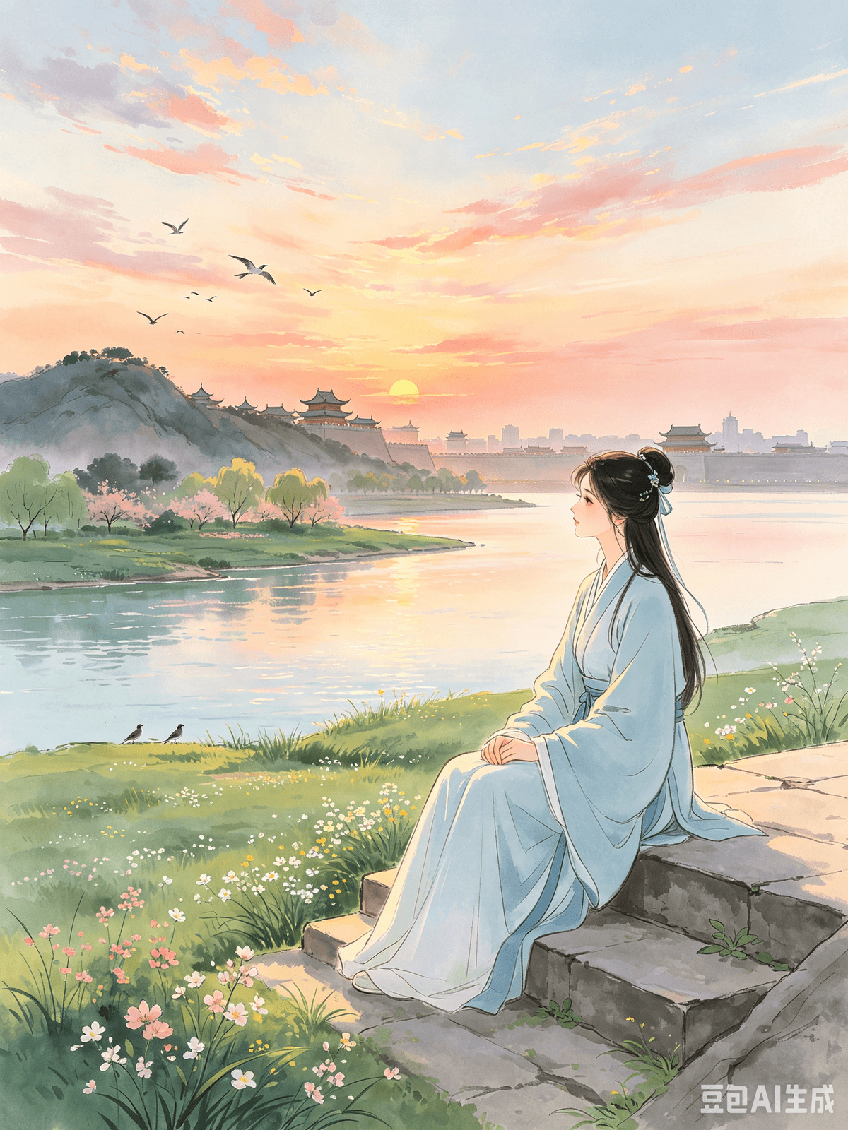A Healing Guide to Classical Chinese Poetry: Curing Overthinking and Embracing a Relaxed Life Chapter 6: Xie Tiao's Late Ascent of Mount San and Looking Back at the Capital — Temporarily Escaping the Hustle, Clearing Your Mind, and Alleviating Stress in Nature I. The Original Poem (Excerpt) From the Ba River banks, I gaze at Chang'an, From Heyang, I discern the imperial towns. Bright sun graces the soaring eaves, All visible, scattered and high. Lingering clouds unfurl like brocade, The clear river flows still as silk. Noisy birds fill the spring islet, Mixed blossoms adorn the fragrant fields. I have been away, now lingering long; My heart yearns, having left the joyous banquets. When will those good times return? I wonder with regret, Tears fall like flowing sleet. A feeling heart knows to long for home; Who can remain unchanged, ungrayed by sorrow? II. Interpretation Xie Tiao's landscape poem, Late Ascent of Mount San, is a specific balm for those living under intense urban pressure—a poem about mindful detachment. Its core philosophy: timely disengagement from life's clamor, actively creating mental "white space," and using natural scenery to clear one's thoughts. This helps to alleviate the chronic mental tension caused by sustained high-pressure environments. The poet found himself entangled in the capital's courtly affairs, perpetually navigating social obligations, political maneuvering, and factional disputes. Surrounded by the city's noisy carriages and horses, and endless human calculation, his mind was constantly on edge, cluttered with distracting thoughts and burdened by accumulating stress. To salvage his state of mind, the poet deliberately withdrew from the capital's hustle. He ascended Mount San, gazing out at the evening landscape: lingering clouds spread across the sky like soft, shimmering brocade; the clear river flowed tranquil as white silk; birds returned to their nests on the sandbars, their calls echoing; and wildflowers bloomed across the fragrant fields. This expansive, serene view instantly overshadowed the trivial worries of court life. His spirit expanded with the scenery, and his cluttered thoughts dissipated with the evening breeze. The poet wasn't escaping reality or shirking responsibility; rather, he understood the art of relaxation. Humans are not machines; they cannot operate continuously without breaks. Prolonged immersion in noisy, utilitarian, and contentious environments inevitably leads to mental overload and self-exhaustion. The poem clarifies the difference between avoidance and "leaving blank space": avoidance is abandoning responsibility and retreating entirely; "leaving blank space" is a temporary withdrawal to recharge and self-heal. Everyone needs dedicated moments of mental emptiness—a brief respite from workplace competition, social obligations, and daily chores. During these times, shed all professional or familial labels; simply be your unadulterated self. Let the vastness of nature soothe your mind, release accumulated pressure, calm your restless spirit, and then return to life with renewed composure. III. Practical Application A common ailment among modern urban dwellers is being "on call" 24/7: constantly responding to work emails, WeChat messages, and social invitations, leaving no room for solitude or a moment to breathe. Weekdays are packed with overtime, and weekends are filled with forced social engagements. There's a fear of stopping to clear one's mind; any moment of idleness brings anxiety and unease. This sustained high-pressure existence leads to insomnia, irritability, restless minds, and a massive accumulation of psychological stress with no outlet. To alleviate this high-pressure lifestyle, we can adopt a low-cost, short-term "white space" self-healing method, suitable for office workers and those suffering from social fatigue: 1. Establish a detachment mechanism; regularly step away from the noise. You don't need to travel far. Dedicate 30 minutes each day to mental emptiness. Leave your office desk or noisy home, go to a park, a riverbank, or simply stand on a rooftop to observe the view. Temporarily block work messages and social demands, cutting off external information. This is like a forced "shutdown" for your brain. 2. Use expansive scenery to broaden your perspective and shrink your worries. Workplace conflicts, interpersonal disputes, and daily琐碎 (suǒsuì, trivialities)—all seem insignificant when viewed against the backdrop of a grand sunset, a flowing river, or majestic mountains. When your mind feels suppressed, look at broad landscapes. Elevate your perspective, reduce the perceived weight of your worries, and many anxieties will naturally seem trivial. 3. Allow for temporary escapes; don't feel obligated to be constantly responsible. You don't need to be a perfect employee, child, or partner every moment. You are first and foremost yourself. When you're exhausted, a brief escape is not a cause for guilt. Relaxing your body and mind will allow you to cope with life more effectively. 4. Let go of excessive rumination; immerse yourself in the present. While observing nature, don't replay past events or fret about the future. Simply feel the evening breeze, notice the light and shadows, and experience the sights and sounds. Living immersively in the present stops mental exhaustion and quickly alleviates mental fatigue. Noise disturbs the spirit; serene views nourish the heart. Learn to exit the stage at the right time, to give yourself appropriate "white space." Amidst the mountains and evening breezes, shed your pressures, cultivate mental and physical relaxation, and calmly heal yourself. Guide de guérison par la poésie classique chinoise : Guérir le stress et embrasser une vie apaisée Chapitre 6 : L'ascension tardive du mont San par Xie Tiao et son regard sur la capitale — Échapper temporairement à l'agitation, se vider l'esprit et apaiser le stress au contact de la nature I. Le poème original (Extrait) Des rives du fleuve Ba, je contemple Chang'an, De Heyang, j'aperçois les villes impériales. Le soleil éclatant illumine les toits élancés, Tout est visible, dispersé et haut. Les nuages s'attardent comme du brocart, Le fleuve limpide coule immobile comme de la soie. Les oiseaux bruyants emplissent l'îlot printanier, Des fleurs mêlées ornent les champs parfumés. J'étais loin, et mon absence se fait sentir ; Mon cœur aspire à la paix, ayant quitté les joyeux banquets. Quand ces beaux jours reviendront-ils ? Je me le demande avec regret, Les larmes coulent comme la grêle. Un cœur sensible sait aspirer au foyer ; Qui peut rester inchangé, sans que le chagrin ne l'ait grisonné ? II. Interprétation. Le poème paysager de Xie Tiao, « L'Ascension tardive du mont San », est un baume précieux pour ceux qui subissent la pression intense de la vie urbaine : un poème sur le détachement conscient. Sa philosophie centrale : se déconnecter au bon moment du tumulte de la vie, créer activement un « espace blanc » mental et utiliser la nature pour apaiser ses pensées. Ceci contribue à soulager la tension mentale chronique engendrée par un environnement stressant et prolongé. Le poète se trouvait pris dans les intrigues de la cour, constamment tiraillé entre obligations sociales, manœuvres politiques et conflits internes. Entouré par le bruit des calèches et des chevaux, et par les incessants calculs humains, son esprit était constamment sur le qui-vive, encombré de pensées parasites et accablé par un stress croissant. Pour préserver sa sérénité, le poète se retira délibérément du tumulte de la capitale. Il gravit le mont San, contemplant le paysage du soir : des nuages persistants s'étendaient dans le ciel comme un brocart doux et chatoyant ; la rivière limpide coulait paisiblement comme de la soie blanche. Les oiseaux regagnèrent leurs nids sur les bancs de sable, leurs chants résonnant encore ; et des fleurs sauvages s'épanouirent dans les champs parfumés. Ce panorama grandiose et serein éclipsa instantanément les soucis futiles de la vie de cour. Son esprit s'éleva au rythme du paysage, et ses pensées confuses se dissipèrent avec la brise du soir. Le poète ne fuyait pas la réalité ni ne se dérobait à ses responsabilités ; il maîtrisait plutôt l'art de la détente. L'être humain n'est pas une machine ; il ne peut fonctionner sans interruption. Une immersion prolongée dans des environnements bruyants, utilitaires et conflictuels conduit inévitablement à une surcharge mentale et à un épuisement. Le poème clarifie la différence entre l'évitement et le fait de « se ménager un espace de vide » : l'évitement consiste à abandonner ses responsabilités et à se retirer complètement ; « se ménager un espace de vide » est un retrait temporaire pour se ressourcer et se régénérer. Chacun a besoin de moments privilégiés de vide mental – un bref répit loin de la compétition au travail, des obligations sociales et des tâches quotidiennes. Durant ces moments, il faut se défaire de toute étiquette professionnelle ou familiale ; il faut simplement être soi-même, sans artifice. Laissez l'immensité de la nature apaiser votre esprit, libérer les tensions accumulées, calmer votre âme agitée, puis reprenez le cours de votre vie avec une sérénité renouvelée. III. Application pratique. Un mal courant chez les citadins modernes est d'être « joignable » 24h/24 et 7j/7 : constamment sollicités par leurs courriels professionnels, leurs messages WeChat et leurs invitations, ils n'ont plus de place pour la solitude ni pour un instant de répit. Les semaines sont surchargées d'heures supplémentaires et les week-ends sont saturés d'activités sociales obligatoires. La peur de s'arrêter pour se vider la tête est omniprésente ; le moindre moment d'inactivité engendre anxiété et malaise. Cette existence sous haute pression continue conduit à l'insomnie, à l'irritabilité, à l'agitation mentale et à une accumulation massive de stress psychologique sans exutoire. Pour atténuer ce mode de vie stressant, il existe une méthode d'auto-guérison simple et rapide, peu coûteuse, qui permet de se ressourcer en s'accordant des moments de calme, idéale pour les employés de bureau et les personnes souffrant de fatigue sociale : 1. Mettez en place un mécanisme de déconnexion ; éloignez-vous régulièrement du bruit ambiant. Inutile d'aller loin. Consacrez 30 minutes par jour à un moment de vide mental. Quittez votre bureau ou votre maison bruyante, allez dans un parc, au bord d'une rivière, ou simplement sur un toit pour admirer le paysage. Coupez temporairement les messages professionnels et les sollicitations sociales, isolez-vous du monde extérieur. C'est comme une « mise en veille » forcée pour votre cerveau. 2. Profitez des grands espaces pour élargir vos horizons et relativiser vos soucis. Les conflits au travail, les disputes interpersonnelles et les petits tracas du quotidien paraissent insignifiants face à un magnifique coucher de soleil, une rivière sinueuse ou des montagnes majestueuses. Lorsque votre esprit est oppressé, contemplez de vastes paysages. Élevez votre perspective, relativisez vos soucis, et nombre d'entre eux vous sembleront bien futiles. 3. Accordez-vous des pauses ; ne vous sentez pas obligé d'être constamment responsable. Vous n'avez pas besoin d'être un employé, un enfant ou un partenaire parfait à chaque instant. Vous êtes avant tout vous-même. Lorsque vous êtes épuisé, une courte pause n'est pas une raison de culpabiliser. Détendre votre corps et votre esprit vous permettra de mieux gérer votre vie. 4. Laissez tomber les ruminations excessives ; plongez-vous dans le présent. En observant la nature, ne ressasse pas le passé et ne vous inquiétez pas pour l’avenir. Sentez simplement la brise du soir, observez la lumière et les ombres, et imprégnez-vous des images et des sons. Vivre pleinement le moment présent met fin à l’épuisement mental et soulage rapidement la fatigue mentale. Le bruit perturbe l’esprit ; la sérénité des paysages nourrit le cœur. Apprenez à vous retirer au bon moment, à vous accorder un espace de calme. Au milieu des montagnes et de la brise du soir, libérez-vous de vos tensions, cultivez la détente mentale et physique, et ressourcez-vous en toute tranquillité. A Healing Guide to Classical Chinese Poetry: Curing Overthinking and Embracing a Relaxed Life Chapter 6: Xie Tiao's Late Ascent of Mount San and Looking Back at the Capital — Temporarily Escaping the Hustle, Clearing Your Mind, and Alleviating Stress in Nature I. The Original Poem (Excerpt) From the Ba River banks, I gaze at Chang'an, From Heyang, I discern the imperial towns. Bright sun graces the soaring eaves, All visible, scattered and high. Lingering clouds unfurl like brocade, The clear river flows still as silk. Noisy birds fill the spring islet, Mixed blossoms adorn the fragrant fields. I have been away, now lingering long; My heart yearns, having left the joyous banquets. When will those good times return? I wonder with regret, Tears fall like flowing sleet. A feeling heart knows to long for home; Who can remain unchanged, ungrayed by sorrow? II. Interpretation Xie Tiao's landscape poem, Late Ascent of Mount San, is a specific balm for those living under intense urban pressure—a poem about mindful detachment. Its core philosophy: timely disengagement from life's clamor, actively creating mental "white space," and using natural scenery to clear one's thoughts. This helps to alleviate the chronic mental tension caused by sustained high-pressure environments. The poet found himself entangled in the capital's courtly affairs, perpetually navigating social obligations, political maneuvering, and factional disputes. Surrounded by the city's noisy carriages and horses, and endless human calculation, his mind was constantly on edge, cluttered with distracting thoughts and burdened by accumulating stress. To salvage his state of mind, the poet deliberately withdrew from the capital's hustle. He ascended Mount San, gazing out at the evening landscape: lingering clouds spread across the sky like soft, shimmering brocade; the clear river flowed tranquil as white silk; birds returned to their nests on the sandbars, their calls echoing; and wildflowers bloomed across the fragrant fields. This expansive, serene view instantly overshadowed the trivial worries of court life. His spirit expanded with the scenery, and his cluttered thoughts dissipated with the evening breeze. The poet wasn't escaping reality or shirking responsibility; rather, he understood the art of relaxation. Humans are not machines; they cannot operate continuously without breaks. Prolonged immersion in noisy, utilitarian, and contentious environments inevitably leads to mental overload and self-exhaustion. The poem clarifies the difference between avoidance and "leaving blank space": avoidance is abandoning responsibility and retreating entirely; "leaving blank space" is a temporary withdrawal to recharge and self-heal. Everyone needs dedicated moments of mental emptiness—a brief respite from workplace competition, social obligations, and daily chores. During these times, shed all professional or familial labels; simply be your unadulterated self. Let the vastness of nature soothe your mind, release accumulated pressure, calm your restless spirit, and then return to life with renewed composure. III. Practical Application A common ailment among modern urban dwellers is being "on call" 24/7: constantly responding to work emails, WeChat messages, and social invitations, leaving no room for solitude or a moment to breathe. Weekdays are packed with overtime, and weekends are filled with forced social engagements. There's a fear of stopping to clear one's mind; any moment of idleness brings anxiety and unease. This sustained high-pressure existence leads to insomnia, irritability, restless minds, and a massive accumulation of psychological stress with no outlet. To alleviate this high-pressure lifestyle, we can adopt a low-cost, short-term "white space" self-healing method, suitable for office workers and those suffering from social fatigue: 1. Establish a detachment mechanism; regularly step away from the noise. You don't need to travel far. Dedicate 30 minutes each day to mental emptiness. Leave your office desk or noisy home, go to a park, a riverbank, or simply stand on a rooftop to observe the view. Temporarily block work messages and social demands, cutting off external information. This is like a forced "shutdown" for your brain. 2. Use expansive scenery to broaden your perspective and shrink your worries. Workplace conflicts, interpersonal disputes, and daily琐碎 (suǒsuì, trivialities)—all seem insignificant when viewed against the backdrop of a grand sunset, a flowing river, or majestic mountains. When your mind feels suppressed, look at broad landscapes. Elevate your perspective, reduce the perceived weight of your worries, and many anxieties will naturally seem trivial. 3. Allow for temporary escapes; don't feel obligated to be constantly responsible. You don't need to be a perfect employee, child, or partner every moment. You are first and foremost yourself. When you're exhausted, a brief escape is not a cause for guilt. Relaxing your body and mind will allow you to cope with life more effectively. 4. Let go of excessive rumination; immerse yourself in the present. While observing nature, don't replay past events or fret about the future. Simply feel the evening breeze, notice the light and shadows, and experience the sights and sounds. Living immersively in the present stops mental exhaustion and quickly alleviates mental fatigue. Noise disturbs the spirit; serene views nourish the heart. Learn to exit the stage at the right time, to give yourself appropriate "white space." Amidst the mountains and evening breezes, shed your pressures, cultivate mental and physical relaxation, and calmly heal yourself. Guide de guérison par la poésie classique chinoise : Guérir le stress et embrasser une vie apaisée Chapitre 6 : L'ascension tardive du mont San par Xie Tiao et son regard sur la capitale — Échapper temporairement à l'agitation, se vider l'esprit et apaiser le stress au contact de la nature I. Le poème original (Extrait) Des rives du fleuve Ba, je contemple Chang'an, De Heyang, j'aperçois les villes impériales. Le soleil éclatant illumine les toits élancés, Tout est visible, dispersé et haut. Les nuages s'attardent comme du brocart, Le fleuve limpide coule immobile comme de la soie. Les oiseaux bruyants emplissent l'îlot printanier, Des fleurs mêlées ornent les champs parfumés. J'étais loin, et mon absence se fait sentir ; Mon cœur aspire à la paix, ayant quitté les joyeux banquets. Quand ces beaux jours reviendront-ils ? Je me le demande avec regret, Les larmes coulent comme la grêle. Un cœur sensible sait aspirer au foyer ; Qui peut rester inchangé, sans que le chagrin ne l'ait grisonné ? II. Interprétation. Le poème paysager de Xie Tiao, « L'Ascension tardive du mont San », est un baume précieux pour ceux qui subissent la pression intense de la vie urbaine : un poème sur le détachement conscient. Sa philosophie centrale : se déconnecter au bon moment du tumulte de la vie, créer activement un « espace blanc » mental et utiliser la nature pour apaiser ses pensées. Ceci contribue à soulager la tension mentale chronique engendrée par un environnement stressant et prolongé. Le poète se trouvait pris dans les intrigues de la cour, constamment tiraillé entre obligations sociales, manœuvres politiques et conflits internes. Entouré par le bruit des calèches et des chevaux, et par les incessants calculs humains, son esprit était constamment sur le qui-vive, encombré de pensées parasites et accablé par un stress croissant. Pour préserver sa sérénité, le poète se retira délibérément du tumulte de la capitale. Il gravit le mont San, contemplant le paysage du soir : des nuages persistants s'étendaient dans le ciel comme un brocart doux et chatoyant ; la rivière limpide coulait paisiblement comme de la soie blanche. Les oiseaux regagnèrent leurs nids sur les bancs de sable, leurs chants résonnant encore ; et des fleurs sauvages s'épanouirent dans les champs parfumés. Ce panorama grandiose et serein éclipsa instantanément les soucis futiles de la vie de cour. Son esprit s'éleva au rythme du paysage, et ses pensées confuses se dissipèrent avec la brise du soir. Le poète ne fuyait pas la réalité ni ne se dérobait à ses responsabilités ; il maîtrisait plutôt l'art de la détente. L'être humain n'est pas une machine ; il ne peut fonctionner sans interruption. Une immersion prolongée dans des environnements bruyants, utilitaires et conflictuels conduit inévitablement à une surcharge mentale et à un épuisement. Le poème clarifie la différence entre l'évitement et le fait de « se ménager un espace de vide » : l'évitement consiste à abandonner ses responsabilités et à se retirer complètement ; « se ménager un espace de vide » est un retrait temporaire pour se ressourcer et se régénérer. Chacun a besoin de moments privilégiés de vide mental – un bref répit loin de la compétition au travail, des obligations sociales et des tâches quotidiennes. Durant ces moments, il faut se défaire de toute étiquette professionnelle ou familiale ; il faut simplement être soi-même, sans artifice. Laissez l'immensité de la nature apaiser votre esprit, libérer les tensions accumulées, calmer votre âme agitée, puis reprenez le cours de votre vie avec une sérénité renouvelée. III. Application pratique. Un mal courant chez les citadins modernes est d'être « joignable » 24h/24 et 7j/7 : constamment sollicités par leurs courriels professionnels, leurs messages WeChat et leurs invitations, ils n'ont plus de place pour la solitude ni pour un instant de répit. Les semaines sont surchargées d'heures supplémentaires et les week-ends sont saturés d'activités sociales obligatoires. La peur de s'arrêter pour se vider la tête est omniprésente ; le moindre moment d'inactivité engendre anxiété et malaise. Cette existence sous haute pression continue conduit à l'insomnie, à l'irritabilité, à l'agitation mentale et à une accumulation massive de stress psychologique sans exutoire. Pour atténuer ce mode de vie stressant, il existe une méthode d'auto-guérison simple et rapide, peu coûteuse, qui permet de se ressourcer en s'accordant des moments de calme, idéale pour les employés de bureau et les personnes souffrant de fatigue sociale : 1. Mettez en place un mécanisme de déconnexion ; éloignez-vous régulièrement du bruit ambiant. Inutile d'aller loin. Consacrez 30 minutes par jour à un moment de vide mental. Quittez votre bureau ou votre maison bruyante, allez dans un parc, au bord d'une rivière, ou simplement sur un toit pour admirer le paysage. Coupez temporairement les messages professionnels et les sollicitations sociales, isolez-vous du monde extérieur. C'est comme une « mise en veille » forcée pour votre cerveau. 2. Profitez des grands espaces pour élargir vos horizons et relativiser vos soucis. Les conflits au travail, les disputes interpersonnelles et les petits tracas du quotidien paraissent insignifiants face à un magnifique coucher de soleil, une rivière sinueuse ou des montagnes majestueuses. Lorsque votre esprit est oppressé, contemplez de vastes paysages. Élevez votre perspective, relativisez vos soucis, et nombre d'entre eux vous sembleront bien futiles. 3. Accordez-vous des pauses ; ne vous sentez pas obligé d'être constamment responsable. Vous n'avez pas besoin d'être un employé, un enfant ou un partenaire parfait à chaque instant. Vous êtes avant tout vous-même. Lorsque vous êtes épuisé, une courte pause n'est pas une raison de culpabiliser. Détendre votre corps et votre esprit vous permettra de mieux gérer votre vie. 4. Laissez tomber les ruminations excessives ; plongez-vous dans le présent. En observant la nature, ne ressasse pas le passé et ne vous inquiétez pas pour l’avenir. Sentez simplement la brise du soir, observez la lumière et les ombres, et imprégnez-vous des images et des sons. Vivre pleinement le moment présent met fin à l’épuisement mental et soulage rapidement la fatigue mentale. Le bruit perturbe l’esprit ; la sérénité des paysages nourrit le cœur. Apprenez à vous retirer au bon moment, à vous accorder un espace de calme. Au milieu des montagnes et de la brise du soir, libérez-vous de vos tensions, cultivez la détente mentale et physique, et ressourcez-vous en toute tranquillité.