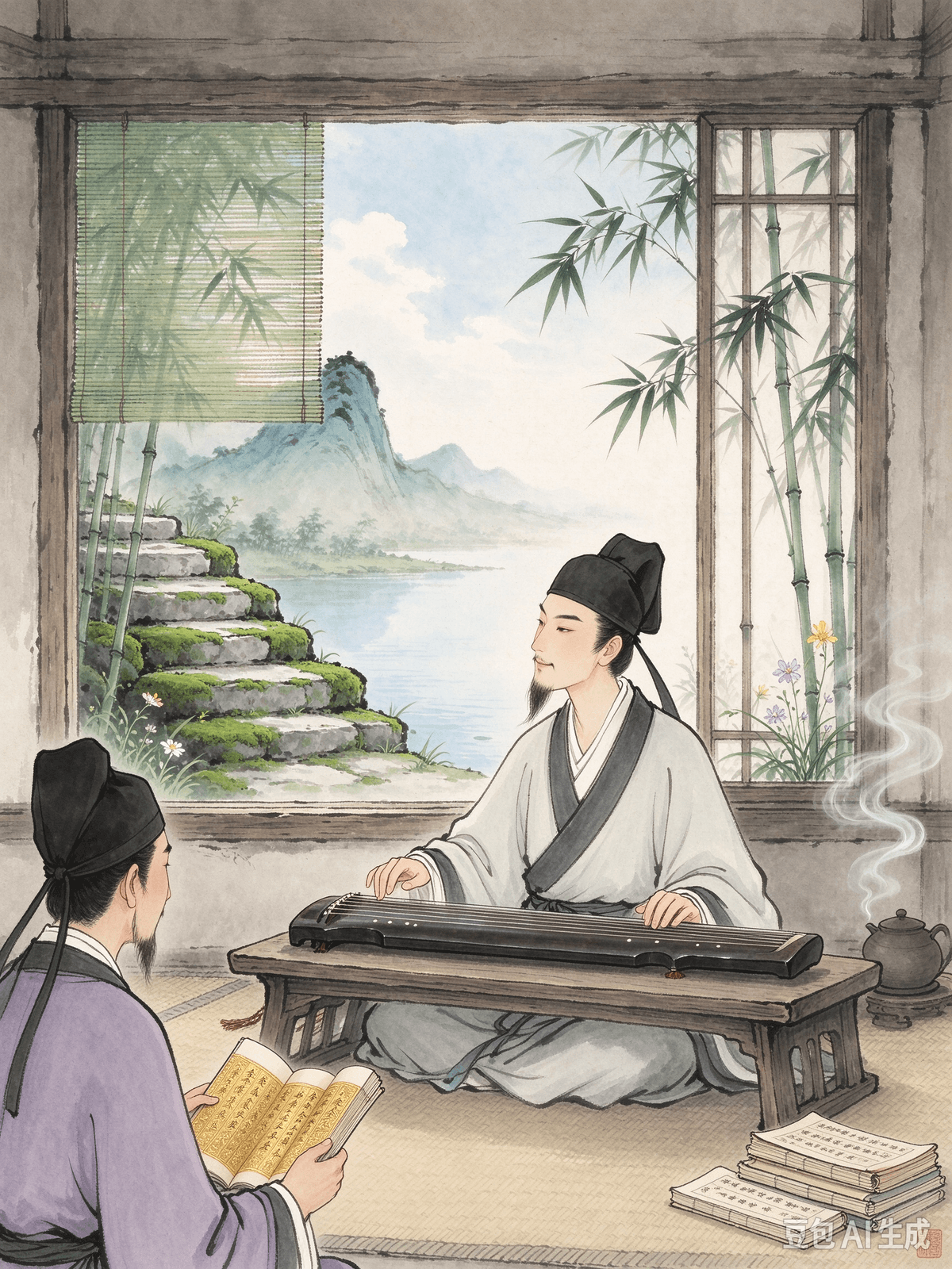 Classical Poetry Healing Article 10: Liu Yuxi's "Epigraph for My Humble Room" — Embracing the Ordinary, Finding Peace in the Present, and Seeking Joy in Simplicity I. Original Poem Mountains need not be high; the presence of immortals makes them renowned. Waters need not be deep; the presence of dragons makes them divine. This is a humble room, yet my own virtue gives it fragrance. Green moss creeps up the steps; the lush color of grass enters through the bamboo blinds. Here, I laugh and converse with great scholars; there are no unlettered people among my guests. I can tune the unadorned lute and read the golden scriptures. There is no chaotic string and wind music to disturb the ears, nor burdensome official documents to exhaust the body. It is like Zhuge Liang's thatched cottage in Nanyang, or Yang Ziyun's pavilion in Western Shu. As Confucius said: "What is humble about it?" II. Poem Interpretation Demoted and confined to a cramped, shabby hut, Liu Yuxi felt no sense of inferiority or depression. Instead, he wrote the "Epigraph for My Humble Room," illustrating the profound spiritual richness that can be found in a simple, ordinary life. The house is small and plain, lacking any luxurious decoration, yet it is accompanied by green moss and grass. His visitors are likeminded friends and confidants. He can play the lute and read, far away from the complicated paperwork and noisy clamor of the official world. The poet highlights a core truth: the joy and value of life have never relied on external material wealth, extravagant homes, or prominent social status, but rather on inner virtue and spiritual abundance. Modern people generally fall into the internal friction of material comparison. We obsess over big houses, high salaries, designer brands, and glamorous social circles, convinced that we can only be happy if we possess abundant external conditions. When our current life is simple and plain, we feel inferior, believing our lives are mediocre and failed, constantly exhausting ourselves to chase material things until we are physically and mentally drained. Liu Yuxi shatters this misconception: external conditions are merely a shell; inner richness is the source of lasting joy. A humble dwelling cannot trap your state of mind, and flashy material goods cannot fill a spiritual void. By accepting your present, ordinary life and enriching yourself inwardly, even the most common days can be full of joy. III. Real-world Application The internal friction caused by material comparison is everywhere: comparing your house, salary, and wardrobe to your peers; feeling anxious when looking at your own plain life; desperately exhausting your time and energy to pursue material wealth; despising your current ordinary living environment or average job; complaining about life all day long and being unable to peacefully enjoy the present; and believing that you are only entitled to happiness if you have superior conditions, while simple, everyday routines are not even worth mentioning. This results in living in a chronic state of dissatisfaction with the status quo. You can practice the "humble room" mindset of finding contentment in simplicity and joy in your path to embrace the ordinary and discover simple happiness: • Decouple happiness from material wealth. Let go of the ingrained belief that "you can only be happy if you are rich and glamorous." The source of joy can be a good book, a chat with a close friend, or quiet solitude. You do not need to rely on expensive external things to prop up your mood. Lower your material desires and reduce the anxiety born from comparison. • Accept your current ordinary circumstances and stop self-denial. Having an average job, a simple home, and a moderate income is the norm for most of human life. Ordinary does not equal failure. You do not need to feel inferior just because your external conditions are not as good as others. Focus on cultivating your inner world; spiritual abundance far outweighs material flashiness. • Proactively simplify your life and step away from exhausting complexities. Cut back on meaningless consumption, useless socializing, and complicated trivialities. Emulate the clean, quiet environment of the humble room by filtering out the external noise that disturbs your mind and reducing the spiritual burden of "exhausting official documents." The simpler your life, the more relaxed your mind will be. • Nourish your spirit inwardly and enrich your daily routines. In your spare time, read, meditate, and talk with true friends to enrich your spiritual world. There is no need to chase after external glamour. When you have virtue and light within your heart, even the plainest life will have its own unique joy. The simplicity of a house has nothing to do with the elevation of one's mind, and shallow material goods are no match for spiritual abundance. Embrace the ordinary present, simplify your material desires, and find steady joy in your simple daily routines to break free from the endless internal friction caused by material comparison. Poésie classique et guérison Article 10 : « Épigraphe de ma modeste chambre » de Liu Yuxi — Embrasser l’ordinaire, trouver la paix dans le présent et rechercher la joie dans la simplicité I. Poème original Les montagnes n’ont pas besoin d’être hautes ; la présence des immortels les rend célèbres. Les eaux n’ont pas besoin d’être profondes ; la présence des dragons les rend divines. Ceci est une humble chambre, et pourtant ma propre vertu l’embaume. La mousse verte grimpe le long des marches ; la couleur luxuriante de l’herbe pénètre par les stores de bambou. Ici, je ris et converse avec de grands érudits ; il n’y a pas d’illettrés parmi mes invités. Je peux accorder le luth sans ornement et lire les écritures dorées. Il n’y a pas de musique chaotique pour les cordes et les vents pour troubler les oreilles, ni de documents officiels pesants pour épuiser le corps. C’est comme la chaumière de Zhuge Liang à Nanyang, ou le pavillon de Yang Ziyun dans le Shu occidental. Comme le disait Confucius : « Qu’y a-t-il d’humble là-dedans ?» II. Interprétation du poème Rétrogradé et confiné dans une cabane exiguë et délabrée, Liu Yuxi ne ressentait ni sentiment d'infériorité ni dépression. Au contraire, il écrivit l'« Épigraphe de ma modeste chambre », illustrant la profonde richesse spirituelle que recèle une vie simple et ordinaire. La maison est petite et sobre, dépourvue de tout décor luxueux, mais entourée de mousse et d'herbe vertes. Ses visiteurs sont des amis et des confidents qui partagent ses valeurs. Il peut jouer du luth et lire, loin des lourdeurs administratives et du tumulte du monde officiel. Le poète met en lumière une vérité essentielle : la joie et la valeur de la vie n'ont jamais dépendu de la richesse matérielle, des demeures somptueuses ou d'un statut social élevé, mais plutôt de la vertu intérieure et de l'abondance spirituelle. De nos jours, nous sommes souvent en proie à la comparaison avec les biens matériels. Obsédés par les grandes maisons, les salaires élevés, les marques de luxe et les cercles mondains, nous sommes persuadés que le bonheur ne peut exister qu'à travers l'abondance matérielle. Lorsque notre vie actuelle est simple et ordinaire, nous nous sentons inférieurs, persuadés que notre existence est médiocre et vouée à l'échec. Nous nous épuisons constamment à la poursuite de biens matériels, jusqu'à l'épuisement physique et mental. Liu Yuxi réfute cette idée fausse : les conditions extérieures ne sont qu'une enveloppe ; la richesse intérieure est la source d'une joie durable. Un logement modeste ne peut emprisonner votre état d'esprit, et les biens matériels ostentatoires ne peuvent combler un vide spirituel. En acceptant votre vie présente et ordinaire et en vous enrichissant intérieurement, même les jours les plus ordinaires peuvent être emplis de joie. III. Application concrète Les frictions intérieures engendrées par la comparaison matérielle sont omniprésentes : comparer sa maison, son salaire et sa garde-robe à ceux de ses pairs ; s'angoisser face à sa propre vie modeste ; gaspiller désespérément son temps et son énergie à courir après la richesse matérielle ; mépriser son cadre de vie ordinaire ou son travail moyen ; se plaindre constamment de la vie et être incapable de profiter sereinement du présent ; et croire que le bonheur n'est accessible qu'à ceux qui possèdent des conditions supérieures, tandis que les simples routines quotidiennes ne méritent même pas d'être mentionnées. Cela engendre une insatisfaction chronique face à la situation actuelle. Vous pouvez cultiver l'état d'esprit de la « chambre de l'humilité », qui consiste à trouver le contentement dans la simplicité et la joie, à accepter l'ordinaire et à découvrir un bonheur simple : • Dissociez le bonheur de la richesse matérielle. Abandonnez cette croyance profondément ancrée selon laquelle « le bonheur ne peut être que synonyme de richesse et de prestige ». La joie peut provenir d'un bon livre, d'une conversation avec un ami proche ou d'un moment de calme et de solitude. Vous n'avez pas besoin de biens matériels coûteux pour vous remonter le moral. Modérez vos désirs matériels et réduisez l'anxiété liée à la comparaison. • Acceptez votre situation actuelle et cessez de vous nier. Un emploi ordinaire, un logement simple et un revenu modeste constituent la norme pour la plupart des gens. L'ordinaire n'est pas synonyme d'échec. Vous n'avez pas à vous sentir inférieur simplement parce que votre situation extérieure n'est pas aussi enviable que celle des autres. Concentrez-vous sur votre développement intérieur ; la richesse spirituelle surpasse de loin les apparences matérielles. • Simplifiez votre vie et éloignez-vous des complexités épuisantes. Réduisez les dépenses superflues, les mondanités inutiles et les futilités compliquées. Recréez le calme et la sérénité d'une chambre modeste en vous isolant des bruits extérieurs qui perturbent votre esprit et en allégeant le fardeau spirituel des formalités administratives. Plus votre vie sera simple, plus votre esprit sera apaisé. Nourrissez votre âme et enrichissez votre quotidien. Pendant votre temps libre, lisez, méditez et échangez avec de vrais amis pour nourrir votre vie spirituelle. Inutile de courir après les apparences. Lorsque la vertu et la lumière habitent votre cœur, même la vie la plus simple vous apportera une joie unique. La simplicité d'une maison n'a rien à voir avec l'élévation de l'esprit, et les biens matériels superficiels ne sauraient rivaliser avec l'abondance spirituelle. Accueillez le présent dans sa simplicité, allégez vos désirs matériels et trouvez une joie constante dans vos routines quotidiennes ; vous vous libérerez ainsi de cette friction intérieure incessante née de la comparaison matérielle. Classical Poetry Healing Article 10: Liu Yuxi's "Epigraph for My Humble Room" — Embracing the Ordinary, Finding Peace in the Present, and Seeking Joy in Simplicity I. Original Poem Mountains need not be high; the presence of immortals makes them renowned. Waters need not be deep; the presence of dragons makes them divine. This is a humble room, yet my own virtue gives it fragrance. Green moss creeps up the steps; the lush color of grass enters through the bamboo blinds. Here, I laugh and converse with great scholars; there are no unlettered people among my guests. I can tune the unadorned lute and read the golden scriptures. There is no chaotic string and wind music to disturb the ears, nor burdensome official documents to exhaust the body. It is like Zhuge Liang's thatched cottage in Nanyang, or Yang Ziyun's pavilion in Western Shu. As Confucius said: "What is humble about it?" II. Poem Interpretation Demoted and confined to a cramped, shabby hut, Liu Yuxi felt no sense of inferiority or depression. Instead, he wrote the "Epigraph for My Humble Room," illustrating the profound spiritual richness that can be found in a simple, ordinary life. The house is small and plain, lacking any luxurious decoration, yet it is accompanied by green moss and grass. His visitors are likeminded friends and confidants. He can play the lute and read, far away from the complicated paperwork and noisy clamor of the official world. The poet highlights a core truth: the joy and value of life have never relied on external material wealth, extravagant homes, or prominent social status, but rather on inner virtue and spiritual abundance. Modern people generally fall into the internal friction of material comparison. We obsess over big houses, high salaries, designer brands, and glamorous social circles, convinced that we can only be happy if we possess abundant external conditions. When our current life is simple and plain, we feel inferior, believing our lives are mediocre and failed, constantly exhausting ourselves to chase material things until we are physically and mentally drained. Liu Yuxi shatters this misconception: external conditions are merely a shell; inner richness is the source of lasting joy. A humble dwelling cannot trap your state of mind, and flashy material goods cannot fill a spiritual void. By accepting your present, ordinary life and enriching yourself inwardly, even the most common days can be full of joy. III. Real-world Application The internal friction caused by material comparison is everywhere: comparing your house, salary, and wardrobe to your peers; feeling anxious when looking at your own plain life; desperately exhausting your time and energy to pursue material wealth; despising your current ordinary living environment or average job; complaining about life all day long and being unable to peacefully enjoy the present; and believing that you are only entitled to happiness if you have superior conditions, while simple, everyday routines are not even worth mentioning. This results in living in a chronic state of dissatisfaction with the status quo. You can practice the "humble room" mindset of finding contentment in simplicity and joy in your path to embrace the ordinary and discover simple happiness: • Decouple happiness from material wealth. Let go of the ingrained belief that "you can only be happy if you are rich and glamorous." The source of joy can be a good book, a chat with a close friend, or quiet solitude. You do not need to rely on expensive external things to prop up your mood. Lower your material desires and reduce the anxiety born from comparison. • Accept your current ordinary circumstances and stop self-denial. Having an average job, a simple home, and a moderate income is the norm for most of human life. Ordinary does not equal failure. You do not need to feel inferior just because your external conditions are not as good as others. Focus on cultivating your inner world; spiritual abundance far outweighs material flashiness. • Proactively simplify your life and step away from exhausting complexities. Cut back on meaningless consumption, useless socializing, and complicated trivialities. Emulate the clean, quiet environment of the humble room by filtering out the external noise that disturbs your mind and reducing the spiritual burden of "exhausting official documents." The simpler your life, the more relaxed your mind will be. • Nourish your spirit inwardly and enrich your daily routines. In your spare time, read, meditate, and talk with true friends to enrich your spiritual world. There is no need to chase after external glamour. When you have virtue and light within your heart, even the plainest life will have its own unique joy. The simplicity of a house has nothing to do with the elevation of one's mind, and shallow material goods are no match for spiritual abundance. Embrace the ordinary present, simplify your material desires, and find steady joy in your simple daily routines to break free from the endless internal friction caused by material comparison. Poésie classique et guérison Article 10 : « Épigraphe de ma modeste chambre » de Liu Yuxi — Embrasser l’ordinaire, trouver la paix dans le présent et rechercher la joie dans la simplicité I. Poème original Les montagnes n’ont pas besoin d’être hautes ; la présence des immortels les rend célèbres. Les eaux n’ont pas besoin d’être profondes ; la présence des dragons les rend divines. Ceci est une humble chambre, et pourtant ma propre vertu l’embaume. La mousse verte grimpe le long des marches ; la couleur luxuriante de l’herbe pénètre par les stores de bambou. Ici, je ris et converse avec de grands érudits ; il n’y a pas d’illettrés parmi mes invités. Je peux accorder le luth sans ornement et lire les écritures dorées. Il n’y a pas de musique chaotique pour les cordes et les vents pour troubler les oreilles, ni de documents officiels pesants pour épuiser le corps. C’est comme la chaumière de Zhuge Liang à Nanyang, ou le pavillon de Yang Ziyun dans le Shu occidental. Comme le disait Confucius : « Qu’y a-t-il d’humble là-dedans ?» II. Interprétation du poème Rétrogradé et confiné dans une cabane exiguë et délabrée, Liu Yuxi ne ressentait ni sentiment d'infériorité ni dépression. Au contraire, il écrivit l'« Épigraphe de ma modeste chambre », illustrant la profonde richesse spirituelle que recèle une vie simple et ordinaire. La maison est petite et sobre, dépourvue de tout décor luxueux, mais entourée de mousse et d'herbe vertes. Ses visiteurs sont des amis et des confidents qui partagent ses valeurs. Il peut jouer du luth et lire, loin des lourdeurs administratives et du tumulte du monde officiel. Le poète met en lumière une vérité essentielle : la joie et la valeur de la vie n'ont jamais dépendu de la richesse matérielle, des demeures somptueuses ou d'un statut social élevé, mais plutôt de la vertu intérieure et de l'abondance spirituelle. De nos jours, nous sommes souvent en proie à la comparaison avec les biens matériels. Obsédés par les grandes maisons, les salaires élevés, les marques de luxe et les cercles mondains, nous sommes persuadés que le bonheur ne peut exister qu'à travers l'abondance matérielle. Lorsque notre vie actuelle est simple et ordinaire, nous nous sentons inférieurs, persuadés que notre existence est médiocre et vouée à l'échec. Nous nous épuisons constamment à la poursuite de biens matériels, jusqu'à l'épuisement physique et mental. Liu Yuxi réfute cette idée fausse : les conditions extérieures ne sont qu'une enveloppe ; la richesse intérieure est la source d'une joie durable. Un logement modeste ne peut emprisonner votre état d'esprit, et les biens matériels ostentatoires ne peuvent combler un vide spirituel. En acceptant votre vie présente et ordinaire et en vous enrichissant intérieurement, même les jours les plus ordinaires peuvent être emplis de joie. III. Application concrète Les frictions intérieures engendrées par la comparaison matérielle sont omniprésentes : comparer sa maison, son salaire et sa garde-robe à ceux de ses pairs ; s'angoisser face à sa propre vie modeste ; gaspiller désespérément son temps et son énergie à courir après la richesse matérielle ; mépriser son cadre de vie ordinaire ou son travail moyen ; se plaindre constamment de la vie et être incapable de profiter sereinement du présent ; et croire que le bonheur n'est accessible qu'à ceux qui possèdent des conditions supérieures, tandis que les simples routines quotidiennes ne méritent même pas d'être mentionnées. Cela engendre une insatisfaction chronique face à la situation actuelle. Vous pouvez cultiver l'état d'esprit de la « chambre de l'humilité », qui consiste à trouver le contentement dans la simplicité et la joie, à accepter l'ordinaire et à découvrir un bonheur simple : • Dissociez le bonheur de la richesse matérielle. Abandonnez cette croyance profondément ancrée selon laquelle « le bonheur ne peut être que synonyme de richesse et de prestige ». La joie peut provenir d'un bon livre, d'une conversation avec un ami proche ou d'un moment de calme et de solitude. Vous n'avez pas besoin de biens matériels coûteux pour vous remonter le moral. Modérez vos désirs matériels et réduisez l'anxiété liée à la comparaison. • Acceptez votre situation actuelle et cessez de vous nier. Un emploi ordinaire, un logement simple et un revenu modeste constituent la norme pour la plupart des gens. L'ordinaire n'est pas synonyme d'échec. Vous n'avez pas à vous sentir inférieur simplement parce que votre situation extérieure n'est pas aussi enviable que celle des autres. Concentrez-vous sur votre développement intérieur ; la richesse spirituelle surpasse de loin les apparences matérielles. • Simplifiez votre vie et éloignez-vous des complexités épuisantes. Réduisez les dépenses superflues, les mondanités inutiles et les futilités compliquées. Recréez le calme et la sérénité d'une chambre modeste en vous isolant des bruits extérieurs qui perturbent votre esprit et en allégeant le fardeau spirituel des formalités administratives. Plus votre vie sera simple, plus votre esprit sera apaisé. Nourrissez votre âme et enrichissez votre quotidien. Pendant votre temps libre, lisez, méditez et échangez avec de vrais amis pour nourrir votre vie spirituelle. Inutile de courir après les apparences. Lorsque la vertu et la lumière habitent votre cœur, même la vie la plus simple vous apportera une joie unique. La simplicité d'une maison n'a rien à voir avec l'élévation de l'esprit, et les biens matériels superficiels ne sauraient rivaliser avec l'abondance spirituelle. Accueillez le présent dans sa simplicité, allégez vos désirs matériels et trouvez une joie constante dans vos routines quotidiennes ; vous vous libérerez ainsi de cette friction intérieure incessante née de la comparaison matérielle.