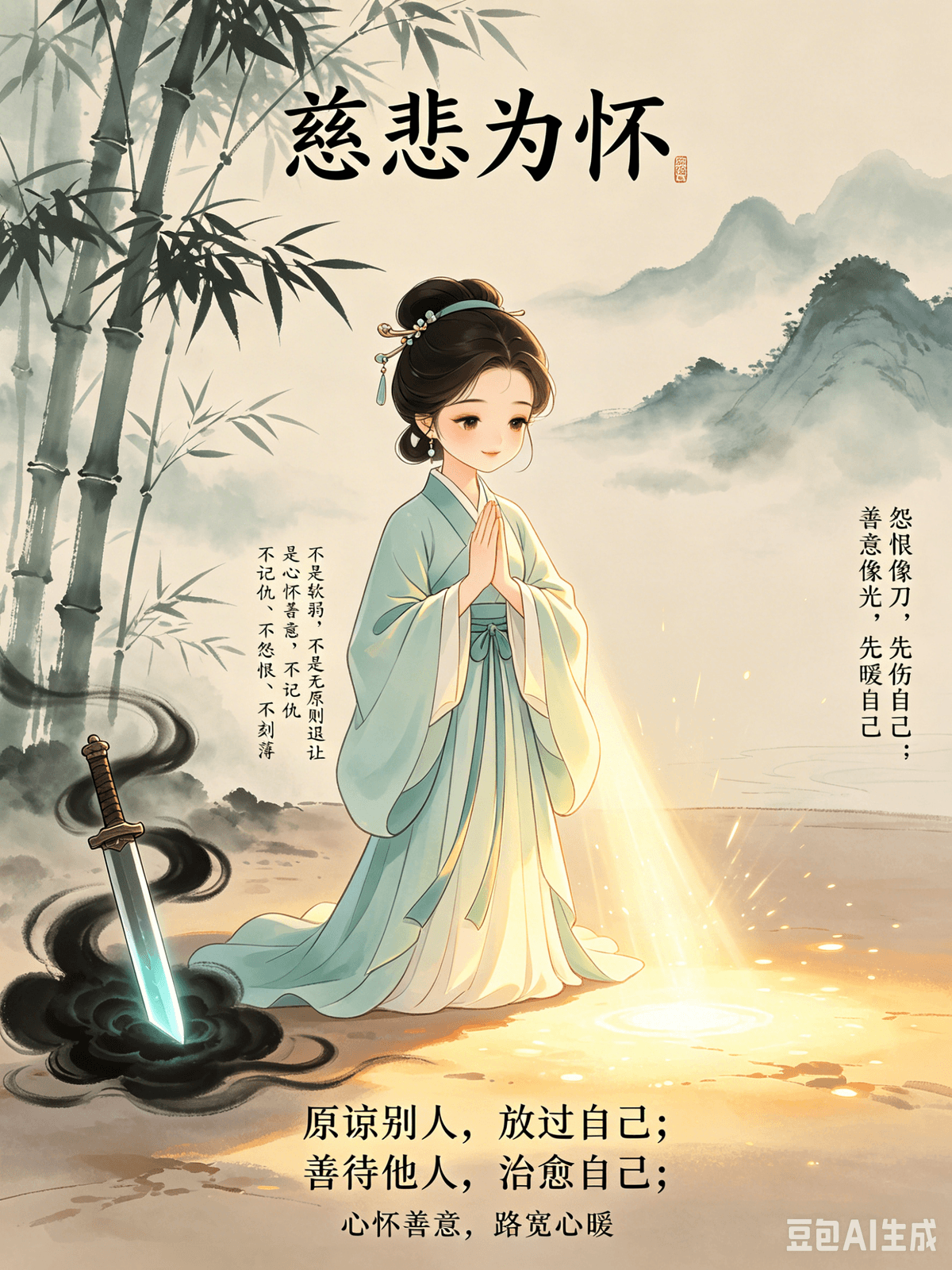 Eastern philosophical wisdom Article 28: Zen "Compassion as the Heart" — Kindness to Others is Kindness to Yourself I. A Simple Philosophical Take In Zen, "Ci Bei Wei Huai" (Compassion as the Heart) is not about weakness or a lack of boundaries. It is the choice to carry goodwill and to let go of grudges, resentment, and bitterness. Resentment is like a double-edged blade: it cuts the one holding it first. Kindness, however, is like a beam of light: it warms the one projecting it first. Many people are unhappy because they keep a meticulous record of others' wrongs, constantly seeking revenge, winning arguments, or "saving face." In doing so, they trap themselves in a prison of negative emotions. Compassion is the key to that prison. To be compassionate is to release others from your judgment and, in turn, release yourself from your pain. By treating others with kindness, you heal yourself. When the heart is kind, the path becomes wider and the spirit becomes warmer. II. Everyday Applications In daily life, compassion means that when someone offends you, you choose not to harbor a grudge or seek retaliation. By dropping the resentment, you are the first one to feel the relief. When someone makes a mistake, instead of delivering a harsh, biting critique, you leave them a bit of "wiggle room" to save dignity, which de-escalates the tension. It also means offering a helping hand to a stranger simply because you can; the warmth you feel afterward is your own reward. I have seen people who used to be consumed by old grudges, living in a state of constant internal pressure. After practicing compassion, they let go of that baggage and found their moods stabilizing and their lives flowing more smoothly. Compassion isn't "losing"; it is a blessing. Kindness isn't weakness; it is a profound source of strength. III. Summary Compassion is the ultimate form of self-healing. When you are gentle with the world, the world tends to respond with gentleness. When you carry goodwill, you naturally attract it. While resentment traps you in the past, compassion sets you free for the future. Being kind to others is not "people-pleasing"—it is personal cultivation. Forgiving others is not cowardice—it is liberation. Carrying goodwill is not a matter of luck—it is a conscious choice. A compassionate person avoids the drain of internal friction; they don't waste energy on vendettas or hurting others. Because their hearts are clean, their lives feel light. To practice compassion, try to live without harshness, grudges, or biting criticism. When you are hurt, protect yourself, but do not become obsessed with getting even. When you encounter a mistake, offer a way out without being indulgent. When you see someone struggling, offer kindness without arrogance. Over time, you will notice a shift: the hatred in your heart fades, replaced by joy. The hostility around you dissolves, replaced by warmth. A heart full of compassion carries its own light; a life lived with kindness is a life lived in warmth. Sagesse philosophique orientale Article 28 : Zen « La compassion comme le cœur » — La bienveillance envers autrui est bienveillante envers soi-même I. Une perspective philosophique simple Dans le Zen, « Ci Bei Wei Huai » (la compassion comme le cœur) n'est pas un signe de faiblesse ou d'absence de limites. C'est le choix de cultiver la bienveillance et de se libérer de la rancune, du ressentiment et de l'amertume. Le ressentiment est comme une lame à double tranchant : il blesse celui qui le brandit en premier. La bienveillance, en revanche, est comme un rayon de lumière : elle réchauffe celui qui le projette en premier. Nombreux sont ceux qui sont malheureux car ils tiennent un registre précis des torts d'autrui, cherchant constamment à se venger, à avoir raison dans les disputes ou à « sauver la face ». Ce faisant, ils s'enferment dans une prison d'émotions négatives. La compassion est la clé de cette prison. Être compatissant, c'est libérer les autres de son jugement et, par conséquent, se libérer soi-même de sa souffrance. En traitant les autres avec bienveillance, on se guérit soi-même. Quand le cœur est bienveillant, le chemin s'élargit et l'esprit s'apaise. II. Applications quotidiennes Au quotidien, la compassion signifie que lorsqu'on est offensé, on choisit de ne pas nourrir de rancune ni de chercher à se venger. En abandonnant le ressentiment, on est le premier à ressentir le soulagement. Lorsqu'une personne commet une erreur, au lieu de formuler une critique acerbe, on lui laisse une marge de manœuvre pour préserver sa dignité, ce qui apaise les tensions. Cela signifie aussi tendre la main à un inconnu simplement parce qu'on le peut ; la chaleur ressentie ensuite est notre propre récompense. J'ai vu des personnes autrefois rongées par de vieilles rancunes, vivant dans un état de pression intérieure constante. Après avoir pratiqué la compassion, elles se sont libérées de ce fardeau et ont constaté une stabilisation de leur humeur et une vie plus harmonieuse. La compassion n'est pas une « perte » ; c'est une bénédiction. La bonté n'est pas une faiblesse ; c'est une source profonde de force. III. Résumé La compassion est la forme ultime d'auto-guérison. Quand on est bienveillant envers le monde, le monde a tendance à le répondre avec douceur. Quand on est bienveillant, on l'attire naturellement. Tandis que le ressentiment nous emprisonne dans le passé, la compassion nous libère pour l'avenir. Être gentil envers les autres n'est pas chercher à plaire à tout prix, c'est cultiver son être. Pardonner n'est pas de la lâcheté, c'est une libération. Cultiver la bienveillance n'est pas une question de chance, c'est un choix conscient. Une personne compatissante évite l'épuisement des conflits intérieurs ; elle ne gaspille pas son énergie en vengeances ou en blessant autrui. Parce que son cœur est pur, sa vie est légère. Pour pratiquer la compassion, essayez de vivre sans dureté, sans rancune ni critique acerbe. Quand on est blessé, protégez-vous, mais ne vous laissez pas obséder par la vengeance. Face à une erreur, proposez une solution sans complaisance. Quand vous voyez quelqu'un en difficulté, offrez-lui votre bienveillance sans arrogance. Avec le temps, vous constaterez un changement : la haine dans votre cœur s'estompe, remplacée par la joie. L'hostilité environnante se dissipe, laissant place à la chaleur humaine. Un cœur empli de compassion rayonne de sa propre lumière ; une vie vécue avec bienveillance est une vie vécue dans la chaleur. Eastern philosophical wisdom Article 28: Zen "Compassion as the Heart" — Kindness to Others is Kindness to Yourself I. A Simple Philosophical Take In Zen, "Ci Bei Wei Huai" (Compassion as the Heart) is not about weakness or a lack of boundaries. It is the choice to carry goodwill and to let go of grudges, resentment, and bitterness. Resentment is like a double-edged blade: it cuts the one holding it first. Kindness, however, is like a beam of light: it warms the one projecting it first. Many people are unhappy because they keep a meticulous record of others' wrongs, constantly seeking revenge, winning arguments, or "saving face." In doing so, they trap themselves in a prison of negative emotions. Compassion is the key to that prison. To be compassionate is to release others from your judgment and, in turn, release yourself from your pain. By treating others with kindness, you heal yourself. When the heart is kind, the path becomes wider and the spirit becomes warmer. II. Everyday Applications In daily life, compassion means that when someone offends you, you choose not to harbor a grudge or seek retaliation. By dropping the resentment, you are the first one to feel the relief. When someone makes a mistake, instead of delivering a harsh, biting critique, you leave them a bit of "wiggle room" to save dignity, which de-escalates the tension. It also means offering a helping hand to a stranger simply because you can; the warmth you feel afterward is your own reward. I have seen people who used to be consumed by old grudges, living in a state of constant internal pressure. After practicing compassion, they let go of that baggage and found their moods stabilizing and their lives flowing more smoothly. Compassion isn't "losing"; it is a blessing. Kindness isn't weakness; it is a profound source of strength. III. Summary Compassion is the ultimate form of self-healing. When you are gentle with the world, the world tends to respond with gentleness. When you carry goodwill, you naturally attract it. While resentment traps you in the past, compassion sets you free for the future. Being kind to others is not "people-pleasing"—it is personal cultivation. Forgiving others is not cowardice—it is liberation. Carrying goodwill is not a matter of luck—it is a conscious choice. A compassionate person avoids the drain of internal friction; they don't waste energy on vendettas or hurting others. Because their hearts are clean, their lives feel light. To practice compassion, try to live without harshness, grudges, or biting criticism. When you are hurt, protect yourself, but do not become obsessed with getting even. When you encounter a mistake, offer a way out without being indulgent. When you see someone struggling, offer kindness without arrogance. Over time, you will notice a shift: the hatred in your heart fades, replaced by joy. The hostility around you dissolves, replaced by warmth. A heart full of compassion carries its own light; a life lived with kindness is a life lived in warmth. Sagesse philosophique orientale Article 28 : Zen « La compassion comme le cœur » — La bienveillance envers autrui est bienveillante envers soi-même I. Une perspective philosophique simple Dans le Zen, « Ci Bei Wei Huai » (la compassion comme le cœur) n'est pas un signe de faiblesse ou d'absence de limites. C'est le choix de cultiver la bienveillance et de se libérer de la rancune, du ressentiment et de l'amertume. Le ressentiment est comme une lame à double tranchant : il blesse celui qui le brandit en premier. La bienveillance, en revanche, est comme un rayon de lumière : elle réchauffe celui qui le projette en premier. Nombreux sont ceux qui sont malheureux car ils tiennent un registre précis des torts d'autrui, cherchant constamment à se venger, à avoir raison dans les disputes ou à « sauver la face ». Ce faisant, ils s'enferment dans une prison d'émotions négatives. La compassion est la clé de cette prison. Être compatissant, c'est libérer les autres de son jugement et, par conséquent, se libérer soi-même de sa souffrance. En traitant les autres avec bienveillance, on se guérit soi-même. Quand le cœur est bienveillant, le chemin s'élargit et l'esprit s'apaise. II. Applications quotidiennes Au quotidien, la compassion signifie que lorsqu'on est offensé, on choisit de ne pas nourrir de rancune ni de chercher à se venger. En abandonnant le ressentiment, on est le premier à ressentir le soulagement. Lorsqu'une personne commet une erreur, au lieu de formuler une critique acerbe, on lui laisse une marge de manœuvre pour préserver sa dignité, ce qui apaise les tensions. Cela signifie aussi tendre la main à un inconnu simplement parce qu'on le peut ; la chaleur ressentie ensuite est notre propre récompense. J'ai vu des personnes autrefois rongées par de vieilles rancunes, vivant dans un état de pression intérieure constante. Après avoir pratiqué la compassion, elles se sont libérées de ce fardeau et ont constaté une stabilisation de leur humeur et une vie plus harmonieuse. La compassion n'est pas une « perte » ; c'est une bénédiction. La bonté n'est pas une faiblesse ; c'est une source profonde de force. III. Résumé La compassion est la forme ultime d'auto-guérison. Quand on est bienveillant envers le monde, le monde a tendance à le répondre avec douceur. Quand on est bienveillant, on l'attire naturellement. Tandis que le ressentiment nous emprisonne dans le passé, la compassion nous libère pour l'avenir. Être gentil envers les autres n'est pas chercher à plaire à tout prix, c'est cultiver son être. Pardonner n'est pas de la lâcheté, c'est une libération. Cultiver la bienveillance n'est pas une question de chance, c'est un choix conscient. Une personne compatissante évite l'épuisement des conflits intérieurs ; elle ne gaspille pas son énergie en vengeances ou en blessant autrui. Parce que son cœur est pur, sa vie est légère. Pour pratiquer la compassion, essayez de vivre sans dureté, sans rancune ni critique acerbe. Quand on est blessé, protégez-vous, mais ne vous laissez pas obséder par la vengeance. Face à une erreur, proposez une solution sans complaisance. Quand vous voyez quelqu'un en difficulté, offrez-lui votre bienveillance sans arrogance. Avec le temps, vous constaterez un changement : la haine dans votre cœur s'estompe, remplacée par la joie. L'hostilité environnante se dissipe, laissant place à la chaleur humaine. Un cœur empli de compassion rayonne de sa propre lumière ; une vie vécue avec bienveillance est une vie vécue dans la chaleur.