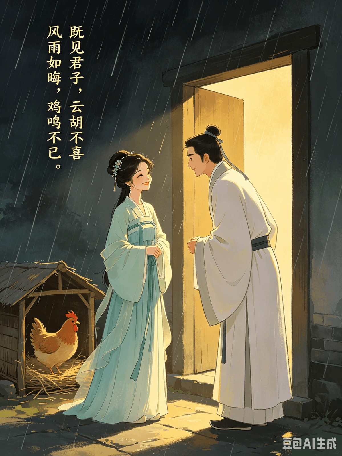 A Healing Guide to Classical Chinese Poetry: Curing Overthinking and Embracing a Relaxed Life Chapter 2: Feng Yu (Wind and Rain) from the Classic of Poetry (Shi Jing) — Finding Warmth in Hardship, Discovering Hope in the Ordinary, and Relieving Anxiety I. The Original Poem Cold and bleak are the wind and rain, The roosters crow in unison. Now that I have seen my lord, How could my heart not be at peace? Howling and driving are the wind and rain, The roosters crow without pause. Now that I have seen my lord, How could my heartache not be cured? The wind and rain are dark as night, The roosters crow without end. Now that I have seen my lord, How could my heart not rejoice? II. Interpretation Feng Yu (Wind and Rain) is the ultimate healing poem in the Classic of Poetry for moments when we hit rock bottom. In just three short stanzas, it captures the emotional rollercoaster of being stuck in a dark place and offers a beautifully simple philosophy for getting through it. The poem opens by setting a scene: a fierce storm, darkening skies, and a creeping chill. The relentless, sunless storm perfectly mirrors the darkest moments of human life—when the path ahead is blurry, circumstances are bleak, we suffer in isolation, and the end is nowhere in sight. Yet, amidst this gloomy storm, a rooster crows persistently. The will to welcome the dawn remains unbroken. Even when the long night seems endless, life holds its ground and waits. This is the hidden hope buried within hardship. The three stanzas illustrate a progressive emotional healing that perfectly addresses modern anxiety. In the first stanza, the cold rain brings a chaotic, knotted mind; but upon seeing a comforting presence, the panic subsides, and peace returns. In the second stanza, the storm worsens, and the accumulated stress manifests as mental exhaustion (a "heartache"); but upon finding a warm reliance, the illness dissipates. In the final stanza, we reach the ultimate darkness—a storm as black as night. This is life's most unbearable extreme. Yet, the roosters never stop crowing, proving that a glimmer of light will eventually break through. When the storm meets a kindred spirit and warmth descends, all sorrow transforms into joy. For centuries, people have loved the line, "The wind and rain are dark as night, / The roosters crow without end." The core message here is not about waiting for a savior, but realizing a fundamental truth: darkness is never a closed, permanent loop. Every low point has an end. This poem shatters a common mental trap: when many people face adversity, they habitually magnify their suffering, believing that this current darkness is their permanent reality. This leads to overwhelming anxiety and giving up. But Feng Yu reminds us: a difficult situation is just passing weather, not your lifelong destiny. Anxiety is a temporary emotion, not the defining theme of your life. There is no need to invalidate your entire existence just because of a temporary slump. The tiny fragments of warmth and faint glimmers of light in your ordinary days are more than enough to calm your panic. III. Practical Application For modern people, anxiety often feels like a constant "storm." We face back-to-back setbacks in our careers, stagnant wages, and daily emotional drain. Living alone means facing pressure solo—navigating illness without help, dealing with emotions no one understands, and spiraling into late-night loneliness. Daily stressors pile up: mortgages, social dynamics, and family obligations. When we can't see signs of things getting better, we amplify the pain, fall into chronic insomnia, and lose the energy to do anything. By borrowing the wisdom of Feng Yu, we can create a personalized toolkit for healing during our lowest moments, whether we are dealing with isolation, stress, or an anxiety attack. First, face life’s storms and stop catastrophizing. Do not magnify a temporary setback into a lifelong failure. A career misstep is just a level to pass; a social conflict is just a mismatch of values; loneliness is just a temporary state. Just as a storm can only temporarily block the sun—not extinguish it—you shouldn't anticipate the worst-case scenario and scare yourself into a mental breakdown. Second, catch the small fragments of warmth, and don't wait for a grand rescue. In the poem, the "lord" or "gentleman" doesn't just have to be a lover or a soulmate. It can be a hot cup of tea, the evening breeze at sunset, a comforting text from a friend, a check-in from family, or a warm meal. When anxiety peaks, don't force yourself to instantly cheer up or tackle massive problems. Simply grabbing onto the micro-joys around you is enough to settle a panicked heart. Finally, trust that the roosters will keep crowing, and hold onto foundational hope. The darker things get, the more you need to steady your mindset. You don't have to rush to break out of the slump. Give yourself permission to feel low for a bit and slow down. Industry downturns and life’s hardships run in cycles. If you can simply endure the rainy days, you will naturally be there to see the skies clear. More often than not, what defeats us isn't the hardship itself, but our own panicked and restless minds. May we all master the way of the wind and rain: even when life's storms darken the sky, keep a glimmer of light in your heart. Catch the ordinary warmth, dissolve unnecessary anxiety, and safely weather all your darkest days. Guide de guérison par la poésie classique chinoise : Guérir la rumination et embrasser une vie apaisée Chapitre 2 : Feng Yu (Vent et Pluie) du Classique des vers (Shi Jing) — Trouver du réconfort dans l’épreuve, découvrir l’espoir dans l’ordinaire et soulager l’anxiété I. Le poème original : Froids et mornes sont le vent et la pluie, Les coqs chantent à l’unisson. Maintenant que j’ai vu mon seigneur, Comment mon cœur pourrait-il ne pas trouver la paix ? Hurlants et impétueux sont le vent et la pluie, Les coqs chantent sans cesse. Maintenant que j’ai vu mon seigneur, Comment mon chagrin pourrait-il ne pas être guéri ? Le vent et la pluie sont noirs comme la nuit, Les coqs chantent sans fin. Maintenant que j’ai vu mon seigneur, Comment mon cœur pourrait-il ne pas se réjouir ? II. Interprétation : Feng Yu (Vent et Pluie) est le poème de guérison par excellence du Classique des vers, pour les moments où nous touchons le fond. En seulement trois courtes strophes, ce poème saisit les montagnes russes émotionnelles que représente le fait d'être coincé dans les ténèbres et offre une philosophie d'une simplicité poétique pour les surmonter. Le poème s'ouvre sur une scène saisissante : une tempête féroce, un ciel qui s'assombrit et un froid glacial. Cette tempête implacable, sans soleil, reflète parfaitement les moments les plus sombres de l'existence humaine — lorsque l'avenir est incertain, les circonstances désespérées, la souffrance dans la solitude et l'espoir d'une issue insaisissable. Pourtant, au cœur de cette tempête lugubre, un coq chante sans relâche. La volonté d'accueillir l'aube demeure intacte. Même lorsque la longue nuit semble interminable, la vie persiste et attend. C'est l'espoir caché au sein de l'épreuve. Les trois strophes illustrent une guérison émotionnelle progressive qui répond parfaitement à l'anxiété moderne. Dans la première strophe, la pluie froide provoque un esprit chaotique et tourmenté ; mais à la vue d'une présence réconfortante, la panique s'apaise et la paix revient. Dans la deuxième strophe, la tempête s'intensifie et le stress accumulé se manifeste par un épuisement mental (un véritable « chagrin ») ; mais dès qu'un réconfort chaleureux se manifeste, le mal se dissipe. Dans la dernière strophe, nous atteignons l'obscurité la plus totale : une tempête aussi noire que la nuit. C'est l'extrême le plus insupportable de la vie. Pourtant, les coqs ne cessent de chanter, prouvant qu'une lueur d'espoir finira par percer. Lorsque la tempête rencontre une âme sœur et que la chaleur descend, toute la tristesse se transforme en joie. Depuis des siècles, on aime ce vers : « Le vent et la pluie sont noirs comme la nuit, / Les coqs chantent sans fin.» Le message essentiel n'est pas d'attendre un sauveur, mais de prendre conscience d'une vérité fondamentale : l'obscurité n'est jamais un cycle fermé et permanent. Chaque épreuve a une fin. Ce poème brise un piège mental courant : face à l'adversité, beaucoup ont tendance à amplifier leur souffrance, croyant que cette obscurité est leur réalité permanente. Cela engendre une anxiété paralysante et le découragement. Mais Feng Yu nous rappelle : une situation difficile n'est qu'une tempête passagère, et non le cours de votre vie. L'anxiété est une émotion passagère, non pas le fil conducteur de votre existence. Inutile de remettre en question votre existence entière à cause d'un simple coup de mou. Les petits moments de réconfort et les lueurs d'espoir qui jalonnent votre quotidien suffisent amplement à apaiser votre panique. III. Application pratique. Pour l'homme moderne, l'anxiété ressemble souvent à une tempête incessante. Nous enchaînons les revers professionnels, la stagnation des salaires et l'épuisement émotionnel quotidien. Vivre seul signifie affronter la pression seul : traverser une maladie sans aide, gérer des émotions que personne ne comprend et sombrer dans une solitude nocturne insupportable. Les sources de stress s'accumulent : crédit immobilier, relations sociales et obligations familiales. Lorsque la situation ne s'améliore pas, la douleur s'amplifie, l'insomnie chronique s'installe et l'énergie nous abandonne. En nous inspirant de la sagesse du Feng Yu, nous pouvons créer une boîte à outils personnalisée pour nous ressourcer lors de nos moments les plus difficiles, qu'il s'agisse d'isolement, de stress ou d'une crise d'angoisse. Tout d'abord, affrontez les tempêtes de la vie et cessez de dramatiser. Ne transformez pas un revers passager en un échec définitif. Un faux pas professionnel n'est qu'une étape à franchir ; un conflit social, une simple divergence de valeurs ; la solitude, un état passager. De même qu'une tempête ne fait que masquer temporairement le soleil – sans l'éteindre –, il ne faut pas anticiper le pire et se laisser submerger par la peur au point de sombrer dans l'angoisse. Ensuite, savourez les petits moments de réconfort et n'attendez pas un miracle. Dans le poème, le « seigneur » ou le « gentilhomme » ne désigne pas forcément un amant ou une âme sœur. Il peut s'agir d'une tasse de thé fumante, de la brise du soir au coucher du soleil, d'un message réconfortant d'un ami, de nouvelles de la famille ou d'un bon repas chaud. Lorsque l'angoisse atteint son paroxysme, ne vous forcez pas à retrouver le sourire instantanément ni à vous attaquer à des problèmes insurmontables. S'accrocher aux petits bonheurs du quotidien suffit à apaiser un cœur angoissé. Enfin, ayez confiance : la vie continuera de chanter. Gardez espoir. Plus la situation s'assombrit, plus il est important de stabiliser votre état d'esprit. Inutile de vous précipiter pour sortir de la déprime. Autorisez-vous à avoir le cafard un moment et à ralentir le rythme. Les ralentissements économiques sont fréquents. Les épreuves de la vie se succèdent. Si vous parvenez à traverser les moments difficiles, vous serez naturellement là pour voir le ciel se dégager. Bien souvent, ce n'est pas l'épreuve elle-même qui nous terrasse, mais notre propre angoisse et notre agitation intérieure. Puissions-nous tous apprendre à traverser les tempêtes : même lorsque le ciel s'assombrit, gardons espoir. Accueillons la chaleur du quotidien, apaisons les angoisses inutiles et traversons sereinement les jours les plus sombres. A Healing Guide to Classical Chinese Poetry: Curing Overthinking and Embracing a Relaxed Life Chapter 2: Feng Yu (Wind and Rain) from the Classic of Poetry (Shi Jing) — Finding Warmth in Hardship, Discovering Hope in the Ordinary, and Relieving Anxiety I. The Original Poem Cold and bleak are the wind and rain, The roosters crow in unison. Now that I have seen my lord, How could my heart not be at peace? Howling and driving are the wind and rain, The roosters crow without pause. Now that I have seen my lord, How could my heartache not be cured? The wind and rain are dark as night, The roosters crow without end. Now that I have seen my lord, How could my heart not rejoice? II. Interpretation Feng Yu (Wind and Rain) is the ultimate healing poem in the Classic of Poetry for moments when we hit rock bottom. In just three short stanzas, it captures the emotional rollercoaster of being stuck in a dark place and offers a beautifully simple philosophy for getting through it. The poem opens by setting a scene: a fierce storm, darkening skies, and a creeping chill. The relentless, sunless storm perfectly mirrors the darkest moments of human life—when the path ahead is blurry, circumstances are bleak, we suffer in isolation, and the end is nowhere in sight. Yet, amidst this gloomy storm, a rooster crows persistently. The will to welcome the dawn remains unbroken. Even when the long night seems endless, life holds its ground and waits. This is the hidden hope buried within hardship. The three stanzas illustrate a progressive emotional healing that perfectly addresses modern anxiety. In the first stanza, the cold rain brings a chaotic, knotted mind; but upon seeing a comforting presence, the panic subsides, and peace returns. In the second stanza, the storm worsens, and the accumulated stress manifests as mental exhaustion (a "heartache"); but upon finding a warm reliance, the illness dissipates. In the final stanza, we reach the ultimate darkness—a storm as black as night. This is life's most unbearable extreme. Yet, the roosters never stop crowing, proving that a glimmer of light will eventually break through. When the storm meets a kindred spirit and warmth descends, all sorrow transforms into joy. For centuries, people have loved the line, "The wind and rain are dark as night, / The roosters crow without end." The core message here is not about waiting for a savior, but realizing a fundamental truth: darkness is never a closed, permanent loop. Every low point has an end. This poem shatters a common mental trap: when many people face adversity, they habitually magnify their suffering, believing that this current darkness is their permanent reality. This leads to overwhelming anxiety and giving up. But Feng Yu reminds us: a difficult situation is just passing weather, not your lifelong destiny. Anxiety is a temporary emotion, not the defining theme of your life. There is no need to invalidate your entire existence just because of a temporary slump. The tiny fragments of warmth and faint glimmers of light in your ordinary days are more than enough to calm your panic. III. Practical Application For modern people, anxiety often feels like a constant "storm." We face back-to-back setbacks in our careers, stagnant wages, and daily emotional drain. Living alone means facing pressure solo—navigating illness without help, dealing with emotions no one understands, and spiraling into late-night loneliness. Daily stressors pile up: mortgages, social dynamics, and family obligations. When we can't see signs of things getting better, we amplify the pain, fall into chronic insomnia, and lose the energy to do anything. By borrowing the wisdom of Feng Yu, we can create a personalized toolkit for healing during our lowest moments, whether we are dealing with isolation, stress, or an anxiety attack. First, face life’s storms and stop catastrophizing. Do not magnify a temporary setback into a lifelong failure. A career misstep is just a level to pass; a social conflict is just a mismatch of values; loneliness is just a temporary state. Just as a storm can only temporarily block the sun—not extinguish it—you shouldn't anticipate the worst-case scenario and scare yourself into a mental breakdown. Second, catch the small fragments of warmth, and don't wait for a grand rescue. In the poem, the "lord" or "gentleman" doesn't just have to be a lover or a soulmate. It can be a hot cup of tea, the evening breeze at sunset, a comforting text from a friend, a check-in from family, or a warm meal. When anxiety peaks, don't force yourself to instantly cheer up or tackle massive problems. Simply grabbing onto the micro-joys around you is enough to settle a panicked heart. Finally, trust that the roosters will keep crowing, and hold onto foundational hope. The darker things get, the more you need to steady your mindset. You don't have to rush to break out of the slump. Give yourself permission to feel low for a bit and slow down. Industry downturns and life’s hardships run in cycles. If you can simply endure the rainy days, you will naturally be there to see the skies clear. More often than not, what defeats us isn't the hardship itself, but our own panicked and restless minds. May we all master the way of the wind and rain: even when life's storms darken the sky, keep a glimmer of light in your heart. Catch the ordinary warmth, dissolve unnecessary anxiety, and safely weather all your darkest days. Guide de guérison par la poésie classique chinoise : Guérir la rumination et embrasser une vie apaisée Chapitre 2 : Feng Yu (Vent et Pluie) du Classique des vers (Shi Jing) — Trouver du réconfort dans l’épreuve, découvrir l’espoir dans l’ordinaire et soulager l’anxiété I. Le poème original : Froids et mornes sont le vent et la pluie, Les coqs chantent à l’unisson. Maintenant que j’ai vu mon seigneur, Comment mon cœur pourrait-il ne pas trouver la paix ? Hurlants et impétueux sont le vent et la pluie, Les coqs chantent sans cesse. Maintenant que j’ai vu mon seigneur, Comment mon chagrin pourrait-il ne pas être guéri ? Le vent et la pluie sont noirs comme la nuit, Les coqs chantent sans fin. Maintenant que j’ai vu mon seigneur, Comment mon cœur pourrait-il ne pas se réjouir ? II. Interprétation : Feng Yu (Vent et Pluie) est le poème de guérison par excellence du Classique des vers, pour les moments où nous touchons le fond. En seulement trois courtes strophes, ce poème saisit les montagnes russes émotionnelles que représente le fait d'être coincé dans les ténèbres et offre une philosophie d'une simplicité poétique pour les surmonter. Le poème s'ouvre sur une scène saisissante : une tempête féroce, un ciel qui s'assombrit et un froid glacial. Cette tempête implacable, sans soleil, reflète parfaitement les moments les plus sombres de l'existence humaine — lorsque l'avenir est incertain, les circonstances désespérées, la souffrance dans la solitude et l'espoir d'une issue insaisissable. Pourtant, au cœur de cette tempête lugubre, un coq chante sans relâche. La volonté d'accueillir l'aube demeure intacte. Même lorsque la longue nuit semble interminable, la vie persiste et attend. C'est l'espoir caché au sein de l'épreuve. Les trois strophes illustrent une guérison émotionnelle progressive qui répond parfaitement à l'anxiété moderne. Dans la première strophe, la pluie froide provoque un esprit chaotique et tourmenté ; mais à la vue d'une présence réconfortante, la panique s'apaise et la paix revient. Dans la deuxième strophe, la tempête s'intensifie et le stress accumulé se manifeste par un épuisement mental (un véritable « chagrin ») ; mais dès qu'un réconfort chaleureux se manifeste, le mal se dissipe. Dans la dernière strophe, nous atteignons l'obscurité la plus totale : une tempête aussi noire que la nuit. C'est l'extrême le plus insupportable de la vie. Pourtant, les coqs ne cessent de chanter, prouvant qu'une lueur d'espoir finira par percer. Lorsque la tempête rencontre une âme sœur et que la chaleur descend, toute la tristesse se transforme en joie. Depuis des siècles, on aime ce vers : « Le vent et la pluie sont noirs comme la nuit, / Les coqs chantent sans fin.» Le message essentiel n'est pas d'attendre un sauveur, mais de prendre conscience d'une vérité fondamentale : l'obscurité n'est jamais un cycle fermé et permanent. Chaque épreuve a une fin. Ce poème brise un piège mental courant : face à l'adversité, beaucoup ont tendance à amplifier leur souffrance, croyant que cette obscurité est leur réalité permanente. Cela engendre une anxiété paralysante et le découragement. Mais Feng Yu nous rappelle : une situation difficile n'est qu'une tempête passagère, et non le cours de votre vie. L'anxiété est une émotion passagère, non pas le fil conducteur de votre existence. Inutile de remettre en question votre existence entière à cause d'un simple coup de mou. Les petits moments de réconfort et les lueurs d'espoir qui jalonnent votre quotidien suffisent amplement à apaiser votre panique. III. Application pratique. Pour l'homme moderne, l'anxiété ressemble souvent à une tempête incessante. Nous enchaînons les revers professionnels, la stagnation des salaires et l'épuisement émotionnel quotidien. Vivre seul signifie affronter la pression seul : traverser une maladie sans aide, gérer des émotions que personne ne comprend et sombrer dans une solitude nocturne insupportable. Les sources de stress s'accumulent : crédit immobilier, relations sociales et obligations familiales. Lorsque la situation ne s'améliore pas, la douleur s'amplifie, l'insomnie chronique s'installe et l'énergie nous abandonne. En nous inspirant de la sagesse du Feng Yu, nous pouvons créer une boîte à outils personnalisée pour nous ressourcer lors de nos moments les plus difficiles, qu'il s'agisse d'isolement, de stress ou d'une crise d'angoisse. Tout d'abord, affrontez les tempêtes de la vie et cessez de dramatiser. Ne transformez pas un revers passager en un échec définitif. Un faux pas professionnel n'est qu'une étape à franchir ; un conflit social, une simple divergence de valeurs ; la solitude, un état passager. De même qu'une tempête ne fait que masquer temporairement le soleil – sans l'éteindre –, il ne faut pas anticiper le pire et se laisser submerger par la peur au point de sombrer dans l'angoisse. Ensuite, savourez les petits moments de réconfort et n'attendez pas un miracle. Dans le poème, le « seigneur » ou le « gentilhomme » ne désigne pas forcément un amant ou une âme sœur. Il peut s'agir d'une tasse de thé fumante, de la brise du soir au coucher du soleil, d'un message réconfortant d'un ami, de nouvelles de la famille ou d'un bon repas chaud. Lorsque l'angoisse atteint son paroxysme, ne vous forcez pas à retrouver le sourire instantanément ni à vous attaquer à des problèmes insurmontables. S'accrocher aux petits bonheurs du quotidien suffit à apaiser un cœur angoissé. Enfin, ayez confiance : la vie continuera de chanter. Gardez espoir. Plus la situation s'assombrit, plus il est important de stabiliser votre état d'esprit. Inutile de vous précipiter pour sortir de la déprime. Autorisez-vous à avoir le cafard un moment et à ralentir le rythme. Les ralentissements économiques sont fréquents. Les épreuves de la vie se succèdent. Si vous parvenez à traverser les moments difficiles, vous serez naturellement là pour voir le ciel se dégager. Bien souvent, ce n'est pas l'épreuve elle-même qui nous terrasse, mais notre propre angoisse et notre agitation intérieure. Puissions-nous tous apprendre à traverser les tempêtes : même lorsque le ciel s'assombrit, gardons espoir. Accueillons la chaleur du quotidien, apaisons les angoisses inutiles et traversons sereinement les jours les plus sombres.