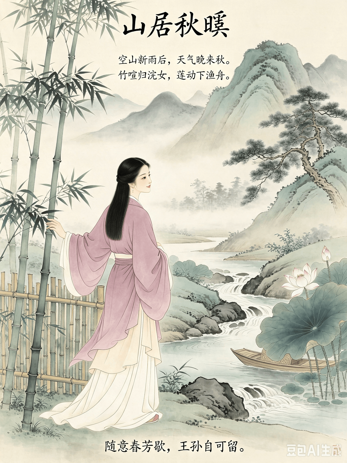 Tang Dynasty Poetic Healing: Erasing Modern Mental Friction and Cultivating a Life of Ease Wang Wei’s Autumn Evening in the Mountains — Returning to Nature, Relieving Stress, and Finding Relaxation in Tranquility I. The Original Poem Autumn Evening in the Mountains (山居秋暝) After fresh rain in the empty mountains, The evening air brings the chill of autumn. Bright moonlight shines through the pine trees, A clear spring flows over the stones. Bamboo rustles as the washerwomen return, Lotus leaves sway as the fishing boats glide downstream. Let the spring flora fade as it will, The noble wanderer can still find peace and linger here. II. Poetic Insight In his later years, Wang Wei lived a life half as an official and half as a recluse. Having seen through the scheming of the imperial court, the political games of the workplace, and the worldly struggles for fame and fortune, he grew exhausted by the high-pressure, hyper-competitive rat race and superficial social obligations. He actively withdrew from the secular noise and retreated to the mountains and forests, where he wrote this serene landscape poem. After the autumn rain, the empty mountains are clear and quiet. The evening breeze carries a crisp autumn chill, moonlight scatters through the pine forest, and a clear spring glides over the rocks. The village life is peaceful and at ease. Everything moves in a gentle, orderly rhythm—no fighting, no comparing, no conflict—presenting a realm of absolute relaxation and peace. Wang Wei is historically known as the "Poet Buddha," and this poem carries a Zen-like healing framework: actively stepping away from noise and hyper-competition, choosing tranquility for self-healing, stripping away external competitive pressures, and returning to a slow-paced, authentic life. The rules of the secular world dictate constant competition, comparison, acceleration, and grasping. When immersed in it, you become passively tense and anxious. However, the tranquility of nature and the leisure of simple living can sever this competitive anxiety and slow down your physical and mental rhythm. Wang Wei was not passively escaping the world; he was making an active choice. He discarded the high-pressure circles that drained him and preserved the peaceful environment that nourished his inner self. A stable environment breeds a stable mind—this is the ultimate wisdom of using your environment to heal your emotions. III. Real-World Application As a mindset consultant, I frequently see a core pain point among modern professionals: environmental anxiety. Living in fast-paced workplaces, hyper-competitive circles, and noisy cities, everyone around you is accelerating, comparing salaries, fighting for resources, and engaging in office politics. The environment itself carries a high-pressure, tense aura. Even if you do not want to participate in the rat race, you are swept up by the environment, experiencing passive anxiety and passive exhaustion. Even after work, your mind remains taut and unable to relax. Prolonged exposure keeps your sympathetic nervous system in a state of overdrive, leading to insomnia, piled-up stress, and an inability to independently self-regulate your emotions. Borrowing Wang Wei's wisdom of mountain living, we can de-pressurize our environment and unburden our minds. Here are three actionable strategies: 1. Create physical distance from noisy, high-pressure environments: You don't need to retreat to the wilderness. Simply build your own exclusive, micro-tranquil spaces daily. Mute work notifications after hours, step away from gossip and comparison-driven social circles, and avoid crowded, noisy places on weekends. Escape to a park, the outskirts of the city, or a quiet room. Distance yourself from the noise of crowds and information bombardment. Cut off the external signals of hyper-competition and provide your mind and body with much-needed noise cancellation. 2. Embrace a slow rhythm and reject constant acceleration: Just as there is no need to mourn the fading spring blossoms, there is no need to feel anxious about slowing down your pace of life. You do not have to keep up with everyone else’s speed, nor do you need to be the first in everything. Give yourself permission to lower your efficiency, to be ordinary, and to enjoy leisure. 3. Practice subtractive living to ease your physical and mental burden: Cut back on ineffective socializing, utilitarian networking, and comparison-driven social media scrolling. Simplify your interpersonal relationships, your desires, and your goals. High pressure stems from complexity; a relaxed state of ease comes from minimalism. When you place yourself in a tranquil environment, your thoughts naturally return to a state of simplicity. Let go of the desire to compete and win. Relax your body and mind in the peace of everyday life, unload the heavy burdens accumulated in the workplace, break free from the passive anxiety inflicted by your environment, and live with leisurely ease. La guérison par la poésie sous la dynastie Tang : apaiser les tensions mentales modernes et cultiver une vie sereine « Soir d'automne en montagne » de Wang Wei : retour à la nature, soulagement du stress et détente dans la tranquillité I. Le poème original Soir d'automne en montagne (山居秋暝) : Après une pluie fraîche sur les montagnes désertes, l'air du soir apporte la fraîcheur de l'automne. Un clair de lune éclatant filtre à travers les pins, une source limpide ruisselle sur les pierres. Les bambous bruissent au passage des lavandières qui rentrent, les feuilles de lotus ondulent tandis que les barques de pêcheurs descendent le courant. Que les fleurs printanières se fanent à leur gré, le noble voyageur peut trouver la paix et s'attarder ici. II. Perspective poétique Durant ses dernières années, Wang Wei mena une existence partagée entre ses fonctions officielles et la vie d'ermite. Ayant percé à jour les intrigues de la cour impériale, les jeux politiques du monde professionnel et les luttes mondaines pour la gloire et la fortune, il s'était épuisé face à une course effrénée, hyper-compétitive et stressante, ainsi qu'aux obligations sociales superficielles. Il choisit délibérément de s'éloigner du tumulte du monde pour se retirer dans les montagnes et les forêts ; c'est là qu'il composa ce poème paysager empreint de sérénité. Après la pluie d'automne, les montagnes désertes sont limpides et silencieuses. La brise du soir apporte une fraîcheur automnale vive, le clair de lune se diffuse à travers la pinède et une source claire glisse sur les rochers. La vie au village est paisible et sereine. Tout s'écoule selon un rythme doux et ordonné — sans lutte, sans comparaison, sans conflit — offrant un espace de détente et de paix absolues. Wang Wei est historiquement surnommé le « Poète-Bouddha », et ce poème porte en lui une dimension curative proche du Zen : s'éloigner activement du bruit et de l'hyper-compétition, choisir la tranquillité pour se régénérer, se défaire des pressions extérieures liées à la compétition et revenir à une vie authentique au rythme apaisé. Les règles du monde profane imposent une compétition, une comparaison, une accélération et une soif de possession constantes. Lorsqu'on y est immergé, on finit par subir une tension et une anxiété passives. En revanche, la tranquillité de la nature et la simplicité d'une vie sans hâte permettent de rompre avec cette anxiété compétitive et de ralentir le rythme, tant physique que mental. Wang Wei ne fuyait pas le monde passivement ; il faisait un choix actif. Il a délaissé les cercles oppressants qui l'épuisaient pour préserver l'environnement paisible qui nourrissait son monde intérieur. Un environnement stable favorise la stabilité de l'esprit : telle est la sagesse fondamentale qui consiste à utiliser son cadre de vie pour apaiser ses émotions. III. Application concrète En tant que consultant en état d'esprit, je constate souvent une difficulté majeure chez les professionnels d'aujourd'hui : l'anxiété liée à l'environnement. Dans un monde professionnel au rythme effréné, au sein de cercles hyper-compétitifs et de villes bruyantes, tout le monde autour de vous accélère la cadence, compare les salaires, lutte pour des ressources et se livre à des jeux de pouvoir en entreprise. L'environnement lui-même dégage une atmosphère de tension et de forte pression. Même si vous ne souhaitez pas participer à cette course effrénée, vous êtes entraîné par le milieu ambiant, subissant une anxiété et un épuisement passifs. Une fois la journée de travail terminée, votre esprit reste tendu, incapable de se détendre. Une exposition prolongée maintient votre système nerveux sympathique en état de suractivité, entraînant insomnie, accumulation de stress et incapacité à réguler vos émotions par vous-même. En s'inspirant de la sagesse de Wang Wei et de sa vie en montagne, nous pouvons alléger la pression de notre environnement et libérer notre esprit. Voici trois stratégies concrètes : 1. Prenez vos distances physiquement vis-à-vis des environnements bruyants et oppressants : nul besoin de se retirer en pleine nature sauvage. Il suffit de créer chaque jour vos propres espaces de tranquillité. Coupez les notifications professionnelles une fois la journée terminée, éloignez-vous des ragots et des cercles sociaux fondés sur la comparaison, et évitez les lieux bondés et bruyants le week-end. Évadez-vous dans un parc, en périphérie de la ville ou dans une pièce calme. Mettez-vous à l'écart du tumulte de la foule et du bombardement d'informations. Coupez-vous des signaux extérieurs d'hyper-compétitivité et offrez à votre corps et à votre esprit une « réduction de bruit » indispensable. 2. Adoptez un rythme lent et refusez l'accélération constante : tout comme il est inutile de regretter les fleurs du printemps qui se fanent, il est inutile de s'inquiéter de ralentir son rythme de vie. Vous n'êtes pas obligé de suivre la cadence des autres ni de vouloir être le premier en tout. Autorisez-vous à réduire votre efficacité, à être ordinaire et à profiter de moments de détente. 3. Pratiquez une vie fondée sur la soustraction pour alléger votre fardeau physique et mental : réduisez les interactions sociales stériles, le réseautage purement utilitaire et le défilement compulsif des réseaux sociaux nourri par la comparaison. Simplifiez vos relations, vos désirs et vos objectifs. La pression naît de la complexité, tandis que la sérénité et l'aisance découlent du minimalisme. Lorsque vous vous placez dans un environnement paisible, vos pensées retrouvent naturellement la simplicité. Abandonnez le désir de rivaliser et de l'emporter. Détendez votre corps et votre esprit dans la sérénité du quotidien, délestez-vous des lourds fardeaux accumulés au travail, libérez-vous de l'anxiété passive imposée par votre environnement et vivez en toute quiétude. Tang Dynasty Poetic Healing: Erasing Modern Mental Friction and Cultivating a Life of Ease Wang Wei’s Autumn Evening in the Mountains — Returning to Nature, Relieving Stress, and Finding Relaxation in Tranquility I. The Original Poem Autumn Evening in the Mountains (山居秋暝) After fresh rain in the empty mountains, The evening air brings the chill of autumn. Bright moonlight shines through the pine trees, A clear spring flows over the stones. Bamboo rustles as the washerwomen return, Lotus leaves sway as the fishing boats glide downstream. Let the spring flora fade as it will, The noble wanderer can still find peace and linger here. II. Poetic Insight In his later years, Wang Wei lived a life half as an official and half as a recluse. Having seen through the scheming of the imperial court, the political games of the workplace, and the worldly struggles for fame and fortune, he grew exhausted by the high-pressure, hyper-competitive rat race and superficial social obligations. He actively withdrew from the secular noise and retreated to the mountains and forests, where he wrote this serene landscape poem. After the autumn rain, the empty mountains are clear and quiet. The evening breeze carries a crisp autumn chill, moonlight scatters through the pine forest, and a clear spring glides over the rocks. The village life is peaceful and at ease. Everything moves in a gentle, orderly rhythm—no fighting, no comparing, no conflict—presenting a realm of absolute relaxation and peace. Wang Wei is historically known as the "Poet Buddha," and this poem carries a Zen-like healing framework: actively stepping away from noise and hyper-competition, choosing tranquility for self-healing, stripping away external competitive pressures, and returning to a slow-paced, authentic life. The rules of the secular world dictate constant competition, comparison, acceleration, and grasping. When immersed in it, you become passively tense and anxious. However, the tranquility of nature and the leisure of simple living can sever this competitive anxiety and slow down your physical and mental rhythm. Wang Wei was not passively escaping the world; he was making an active choice. He discarded the high-pressure circles that drained him and preserved the peaceful environment that nourished his inner self. A stable environment breeds a stable mind—this is the ultimate wisdom of using your environment to heal your emotions. III. Real-World Application As a mindset consultant, I frequently see a core pain point among modern professionals: environmental anxiety. Living in fast-paced workplaces, hyper-competitive circles, and noisy cities, everyone around you is accelerating, comparing salaries, fighting for resources, and engaging in office politics. The environment itself carries a high-pressure, tense aura. Even if you do not want to participate in the rat race, you are swept up by the environment, experiencing passive anxiety and passive exhaustion. Even after work, your mind remains taut and unable to relax. Prolonged exposure keeps your sympathetic nervous system in a state of overdrive, leading to insomnia, piled-up stress, and an inability to independently self-regulate your emotions. Borrowing Wang Wei's wisdom of mountain living, we can de-pressurize our environment and unburden our minds. Here are three actionable strategies: 1. Create physical distance from noisy, high-pressure environments: You don't need to retreat to the wilderness. Simply build your own exclusive, micro-tranquil spaces daily. Mute work notifications after hours, step away from gossip and comparison-driven social circles, and avoid crowded, noisy places on weekends. Escape to a park, the outskirts of the city, or a quiet room. Distance yourself from the noise of crowds and information bombardment. Cut off the external signals of hyper-competition and provide your mind and body with much-needed noise cancellation. 2. Embrace a slow rhythm and reject constant acceleration: Just as there is no need to mourn the fading spring blossoms, there is no need to feel anxious about slowing down your pace of life. You do not have to keep up with everyone else’s speed, nor do you need to be the first in everything. Give yourself permission to lower your efficiency, to be ordinary, and to enjoy leisure. 3. Practice subtractive living to ease your physical and mental burden: Cut back on ineffective socializing, utilitarian networking, and comparison-driven social media scrolling. Simplify your interpersonal relationships, your desires, and your goals. High pressure stems from complexity; a relaxed state of ease comes from minimalism. When you place yourself in a tranquil environment, your thoughts naturally return to a state of simplicity. Let go of the desire to compete and win. Relax your body and mind in the peace of everyday life, unload the heavy burdens accumulated in the workplace, break free from the passive anxiety inflicted by your environment, and live with leisurely ease. La guérison par la poésie sous la dynastie Tang : apaiser les tensions mentales modernes et cultiver une vie sereine « Soir d'automne en montagne » de Wang Wei : retour à la nature, soulagement du stress et détente dans la tranquillité I. Le poème original Soir d'automne en montagne (山居秋暝) : Après une pluie fraîche sur les montagnes désertes, l'air du soir apporte la fraîcheur de l'automne. Un clair de lune éclatant filtre à travers les pins, une source limpide ruisselle sur les pierres. Les bambous bruissent au passage des lavandières qui rentrent, les feuilles de lotus ondulent tandis que les barques de pêcheurs descendent le courant. Que les fleurs printanières se fanent à leur gré, le noble voyageur peut trouver la paix et s'attarder ici. II. Perspective poétique Durant ses dernières années, Wang Wei mena une existence partagée entre ses fonctions officielles et la vie d'ermite. Ayant percé à jour les intrigues de la cour impériale, les jeux politiques du monde professionnel et les luttes mondaines pour la gloire et la fortune, il s'était épuisé face à une course effrénée, hyper-compétitive et stressante, ainsi qu'aux obligations sociales superficielles. Il choisit délibérément de s'éloigner du tumulte du monde pour se retirer dans les montagnes et les forêts ; c'est là qu'il composa ce poème paysager empreint de sérénité. Après la pluie d'automne, les montagnes désertes sont limpides et silencieuses. La brise du soir apporte une fraîcheur automnale vive, le clair de lune se diffuse à travers la pinède et une source claire glisse sur les rochers. La vie au village est paisible et sereine. Tout s'écoule selon un rythme doux et ordonné — sans lutte, sans comparaison, sans conflit — offrant un espace de détente et de paix absolues. Wang Wei est historiquement surnommé le « Poète-Bouddha », et ce poème porte en lui une dimension curative proche du Zen : s'éloigner activement du bruit et de l'hyper-compétition, choisir la tranquillité pour se régénérer, se défaire des pressions extérieures liées à la compétition et revenir à une vie authentique au rythme apaisé. Les règles du monde profane imposent une compétition, une comparaison, une accélération et une soif de possession constantes. Lorsqu'on y est immergé, on finit par subir une tension et une anxiété passives. En revanche, la tranquillité de la nature et la simplicité d'une vie sans hâte permettent de rompre avec cette anxiété compétitive et de ralentir le rythme, tant physique que mental. Wang Wei ne fuyait pas le monde passivement ; il faisait un choix actif. Il a délaissé les cercles oppressants qui l'épuisaient pour préserver l'environnement paisible qui nourrissait son monde intérieur. Un environnement stable favorise la stabilité de l'esprit : telle est la sagesse fondamentale qui consiste à utiliser son cadre de vie pour apaiser ses émotions. III. Application concrète En tant que consultant en état d'esprit, je constate souvent une difficulté majeure chez les professionnels d'aujourd'hui : l'anxiété liée à l'environnement. Dans un monde professionnel au rythme effréné, au sein de cercles hyper-compétitifs et de villes bruyantes, tout le monde autour de vous accélère la cadence, compare les salaires, lutte pour des ressources et se livre à des jeux de pouvoir en entreprise. L'environnement lui-même dégage une atmosphère de tension et de forte pression. Même si vous ne souhaitez pas participer à cette course effrénée, vous êtes entraîné par le milieu ambiant, subissant une anxiété et un épuisement passifs. Une fois la journée de travail terminée, votre esprit reste tendu, incapable de se détendre. Une exposition prolongée maintient votre système nerveux sympathique en état de suractivité, entraînant insomnie, accumulation de stress et incapacité à réguler vos émotions par vous-même. En s'inspirant de la sagesse de Wang Wei et de sa vie en montagne, nous pouvons alléger la pression de notre environnement et libérer notre esprit. Voici trois stratégies concrètes : 1. Prenez vos distances physiquement vis-à-vis des environnements bruyants et oppressants : nul besoin de se retirer en pleine nature sauvage. Il suffit de créer chaque jour vos propres espaces de tranquillité. Coupez les notifications professionnelles une fois la journée terminée, éloignez-vous des ragots et des cercles sociaux fondés sur la comparaison, et évitez les lieux bondés et bruyants le week-end. Évadez-vous dans un parc, en périphérie de la ville ou dans une pièce calme. Mettez-vous à l'écart du tumulte de la foule et du bombardement d'informations. Coupez-vous des signaux extérieurs d'hyper-compétitivité et offrez à votre corps et à votre esprit une « réduction de bruit » indispensable. 2. Adoptez un rythme lent et refusez l'accélération constante : tout comme il est inutile de regretter les fleurs du printemps qui se fanent, il est inutile de s'inquiéter de ralentir son rythme de vie. Vous n'êtes pas obligé de suivre la cadence des autres ni de vouloir être le premier en tout. Autorisez-vous à réduire votre efficacité, à être ordinaire et à profiter de moments de détente. 3. Pratiquez une vie fondée sur la soustraction pour alléger votre fardeau physique et mental : réduisez les interactions sociales stériles, le réseautage purement utilitaire et le défilement compulsif des réseaux sociaux nourri par la comparaison. Simplifiez vos relations, vos désirs et vos objectifs. La pression naît de la complexité, tandis que la sérénité et l'aisance découlent du minimalisme. Lorsque vous vous placez dans un environnement paisible, vos pensées retrouvent naturellement la simplicité. Abandonnez le désir de rivaliser et de l'emporter. Détendez votre corps et votre esprit dans la sérénité du quotidien, délestez-vous des lourds fardeaux accumulés au travail, libérez-vous de l'anxiété passive imposée par votre environnement et vivez en toute quiétude.