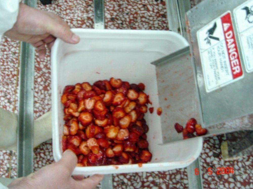 Frozen Strawberries Slices With Sugar