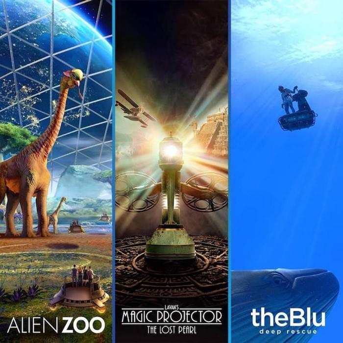 Three of the experiences offered in Dreamscape Immersive locations. Dreamscape Three of the experiences offered in Dreamscape Immersive locations. Dreamscape