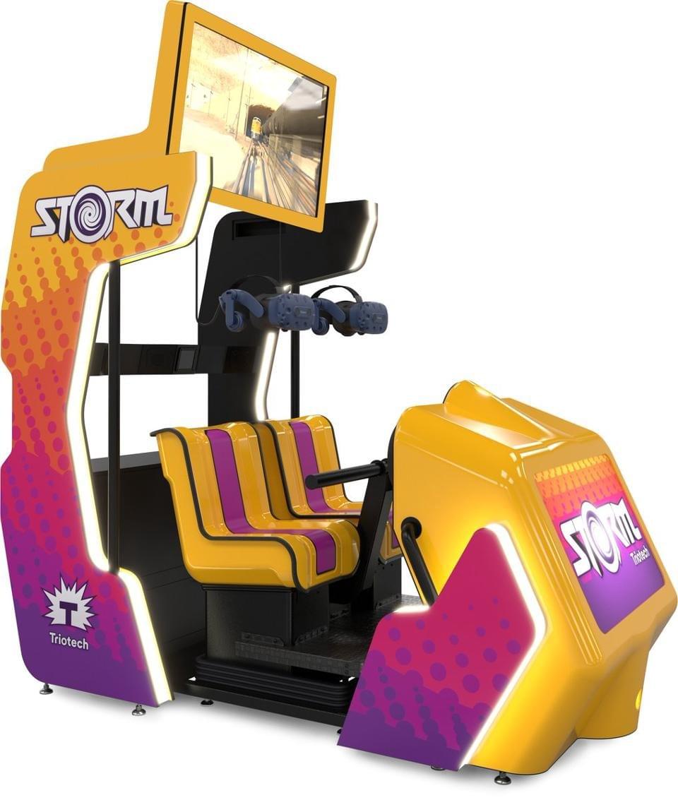This new two player cabinet was introduced at IAAPA 2019 in Orlando. TRIOTECH This new two player cabinet was introduced at IAAPA 2019 in Orlando. TRIOTECH