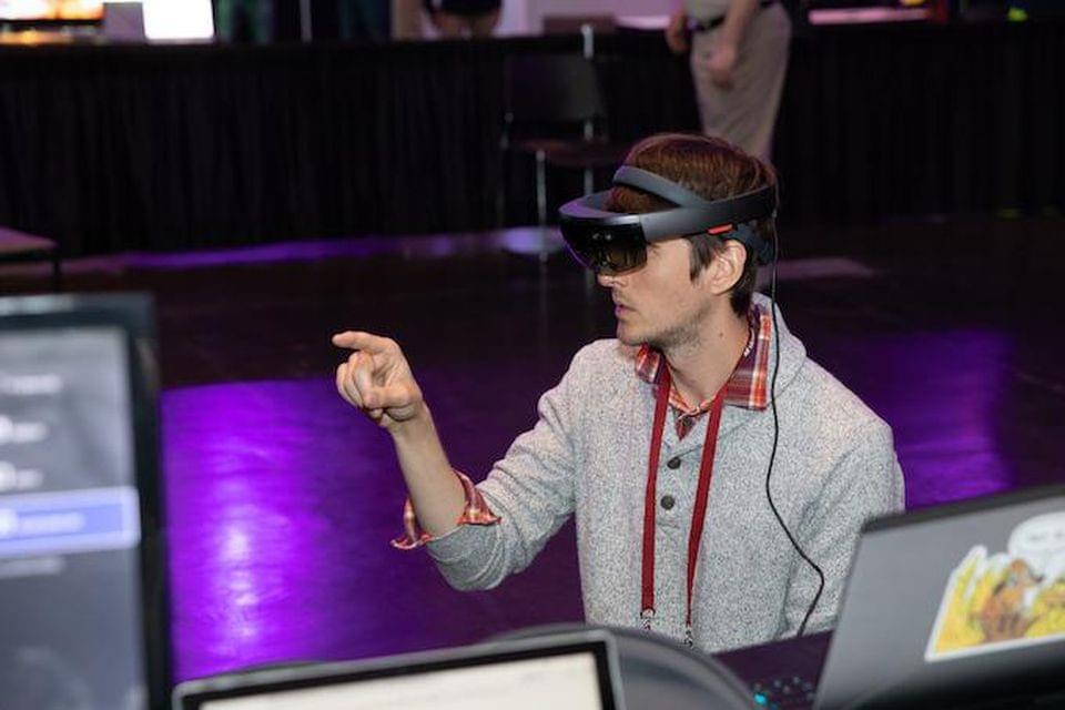 Microsoft’s HoloLens gets a test drive at AWE 18. Michael O’Donnell for AWE USA 2018 Microsoft’s HoloLens gets a test drive at AWE 18. Michael O’Donnell for AWE USA 2018