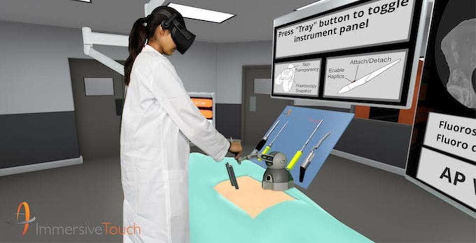 Immersive Touch uses Vive headsets and robotics from 3D Systems to create hapitcal (touch) feedback to train surgeons and plan patient specific procedures. Immersive Touch uses Vive headsets and robotics from 3D Systems to create hapitcal (touch) feedback to train surgeons and plan patient specific procedures.