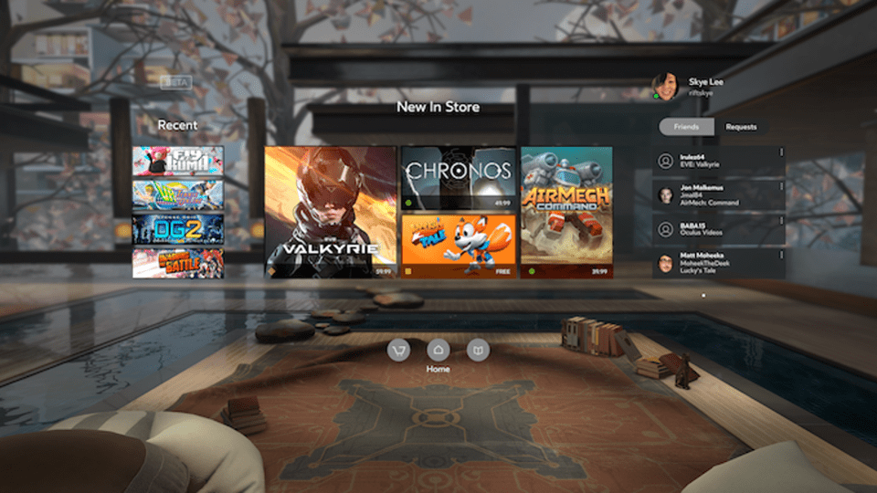 Oculus’ landing page is like your Facebook page. Note friends list. You can configure your home screen, or room, as you like, and control who can enter. On Sansar, you could even charge them to come in. Oculus’ landing page is like your Facebook page. Note friends list. You can configure your home screen, or room, as you like, and control who can enter. On Sansar, you could even charge them to come in.