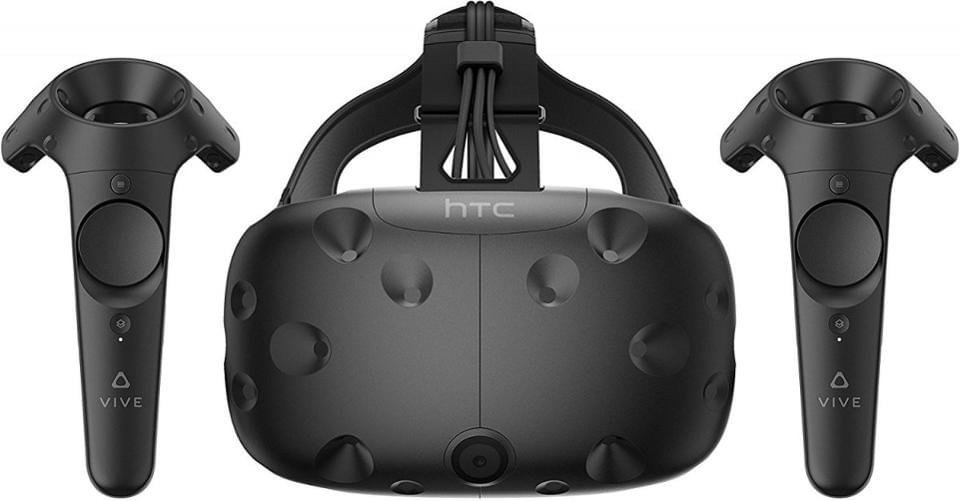 HTC Vive and controllers. HTC Vive and controllers.