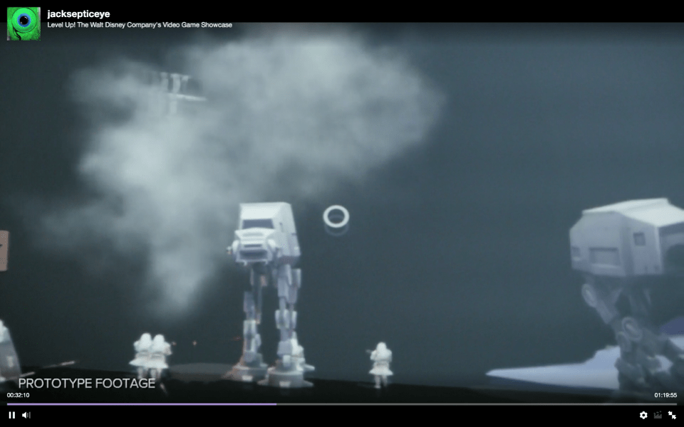 Screen capture of prototype Star Wars AR game for Disney’s Lucasfilm/Lenovo AR headset. Screen capture of prototype Star Wars AR game for Disney’s Lucasfilm/Lenovo AR headset.