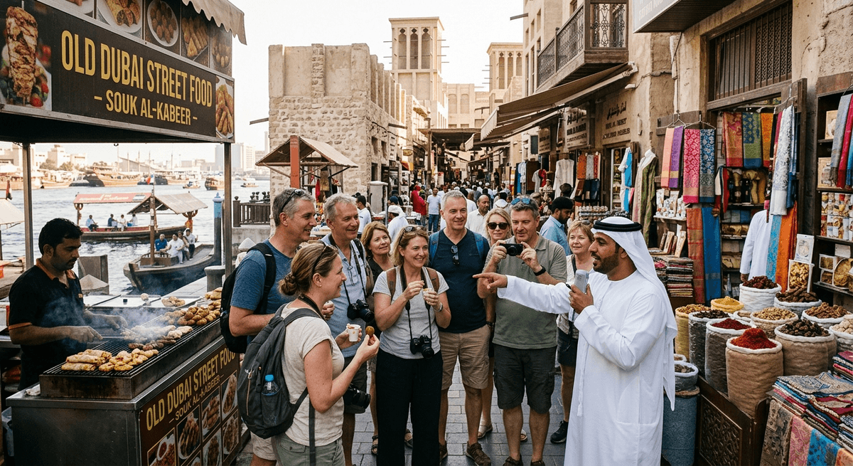 Old Dubai Historic Guided Tour: Creek, Street Food & Souks Old Dubai Historic Guided Tour: Creek, Street Food & Souks