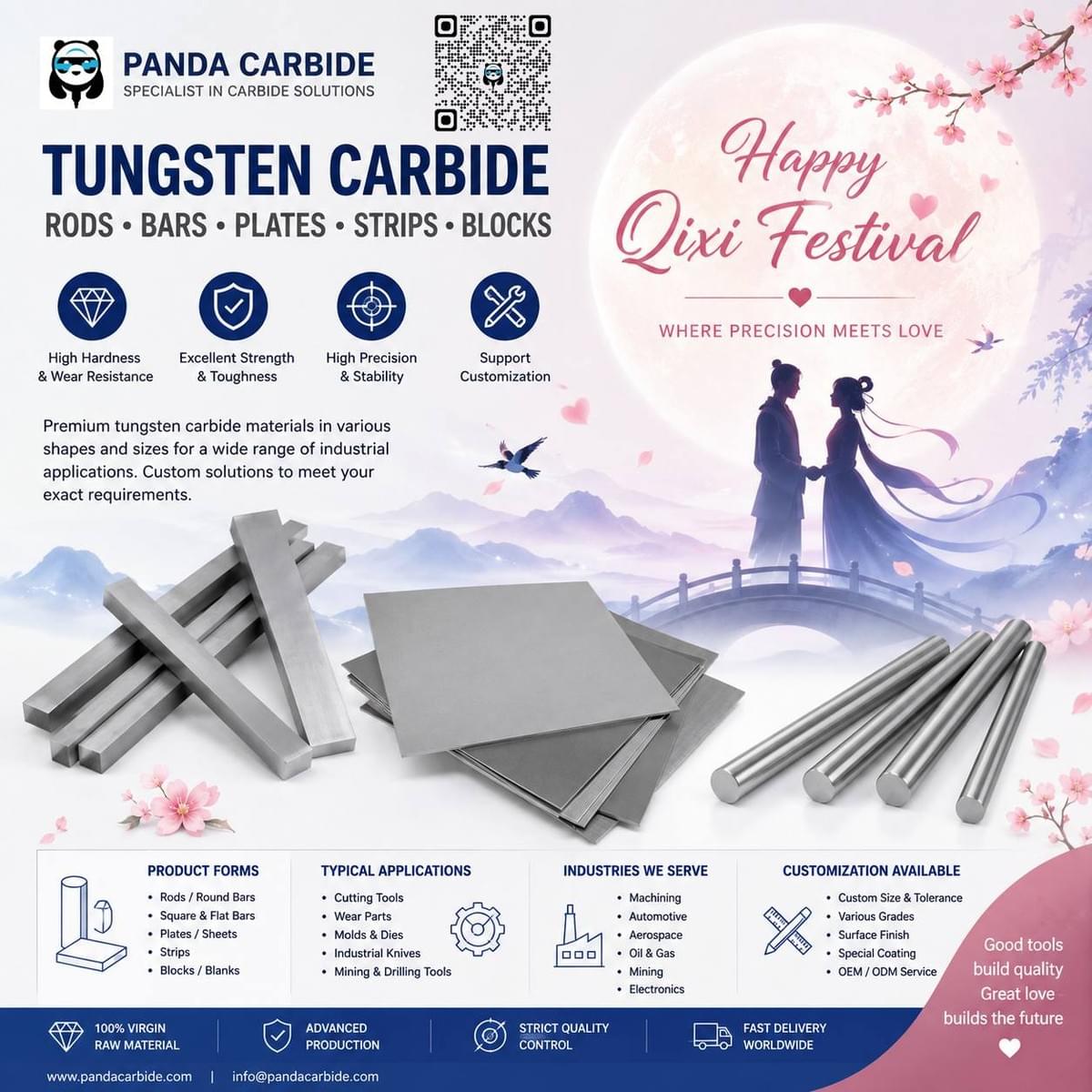 Solid Tungsten Carbide Rods, Bars, Plates, Strips & Blanks | Panda Carbide Solid Tungsten Carbide Rods, Bars, Plates, Strips & Blanks | Panda Carbide