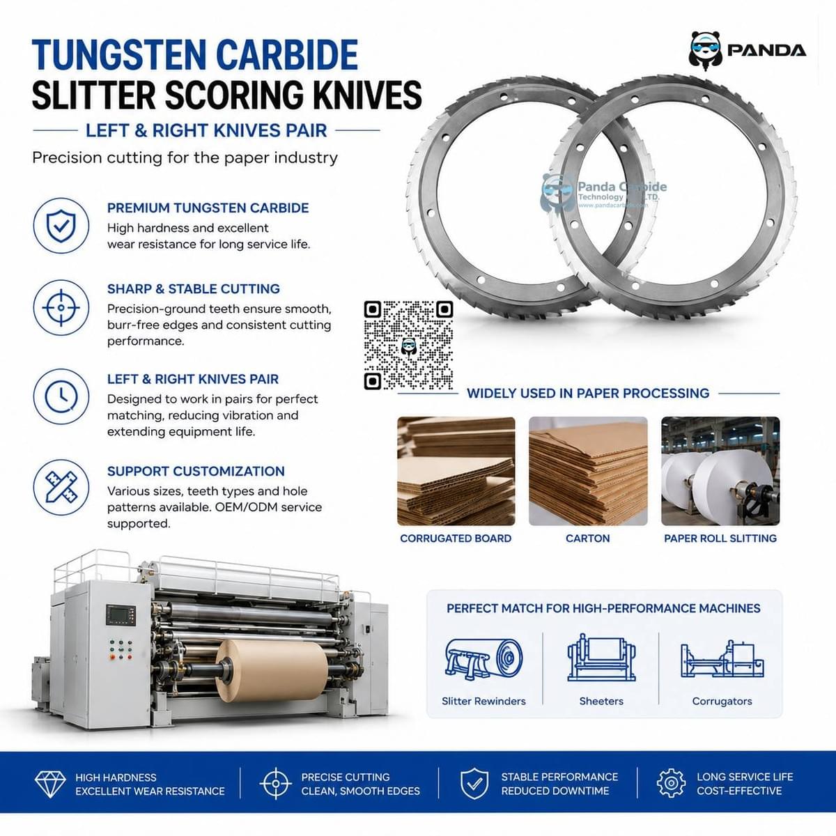 Panda Carbide | Tungsten Carbide Slitting Saws for Paper Converting | Premium Circular Slitting Millers & Tooth-Edged Blades for Tissue, Towel & Board Panda Carbide | Tungsten Carbide Slitting Saws for Paper Converting | Premium Circular Slitting Millers & Tooth-Edged Blades for Tissue, Towel & Board