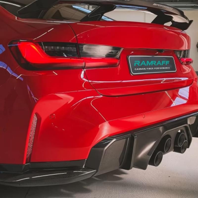 BMW G80 M3 G82 M4 2021-2024 Dry Carbon Rear Bumper Diffuser Middle Exit Rear Lip Gatling Style