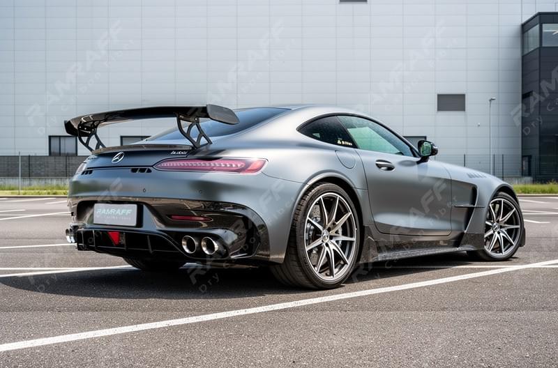 RAMRAFF Prepreg Dry Carbon Fiber Rear Trunk Spoiler Wing for Mercedes Benz AMG GT GTS GTC C190 Coupe