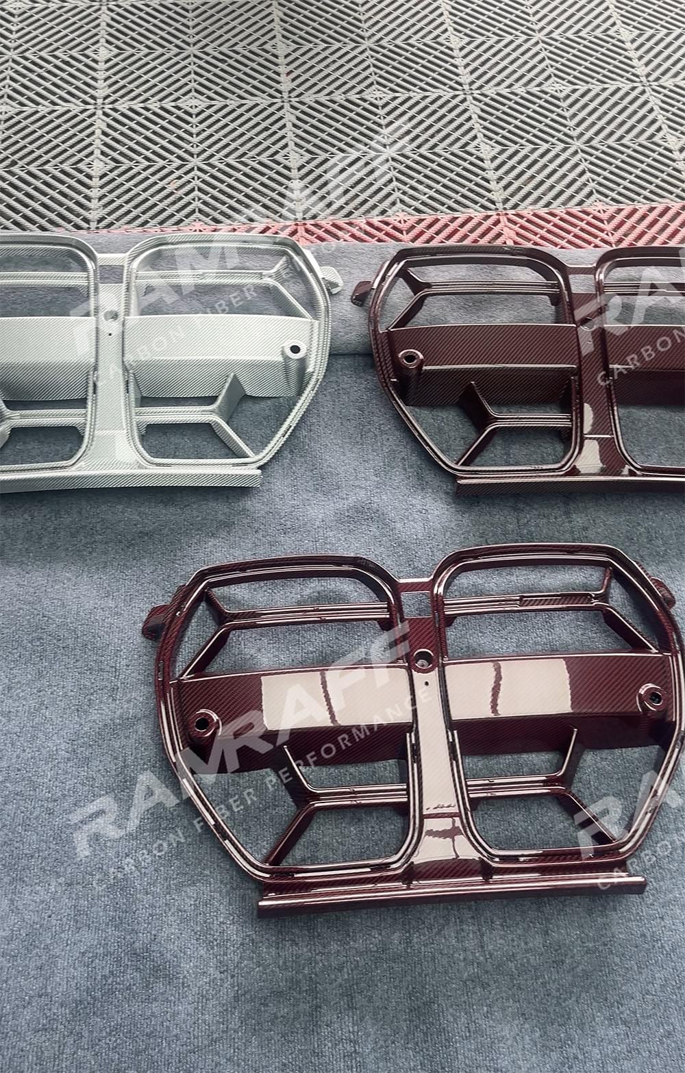 Silver Dry Carbon Fiber Front Grille for BMW G80 M3 & G82/G83 M4 (2021+)