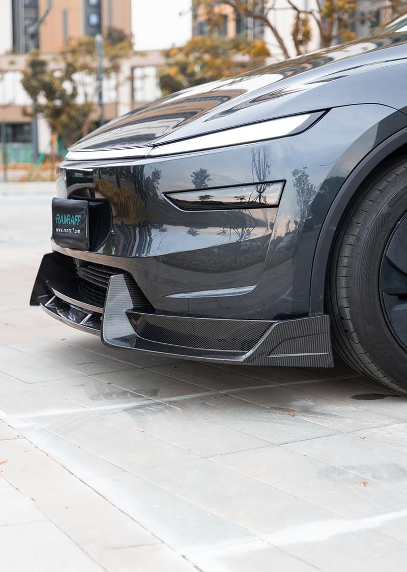 Tesla Model Y 2025 latest dry carbon fiber body kit front lip diffuser side skirts
