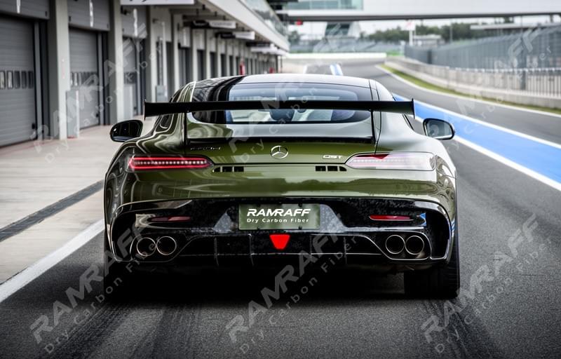 RAMRAFF Prepreg Dry Carbon Fiber Rear Trunk Spoiler Wing for Mercedes Benz AMG GT GTS GTC C190 Coupe