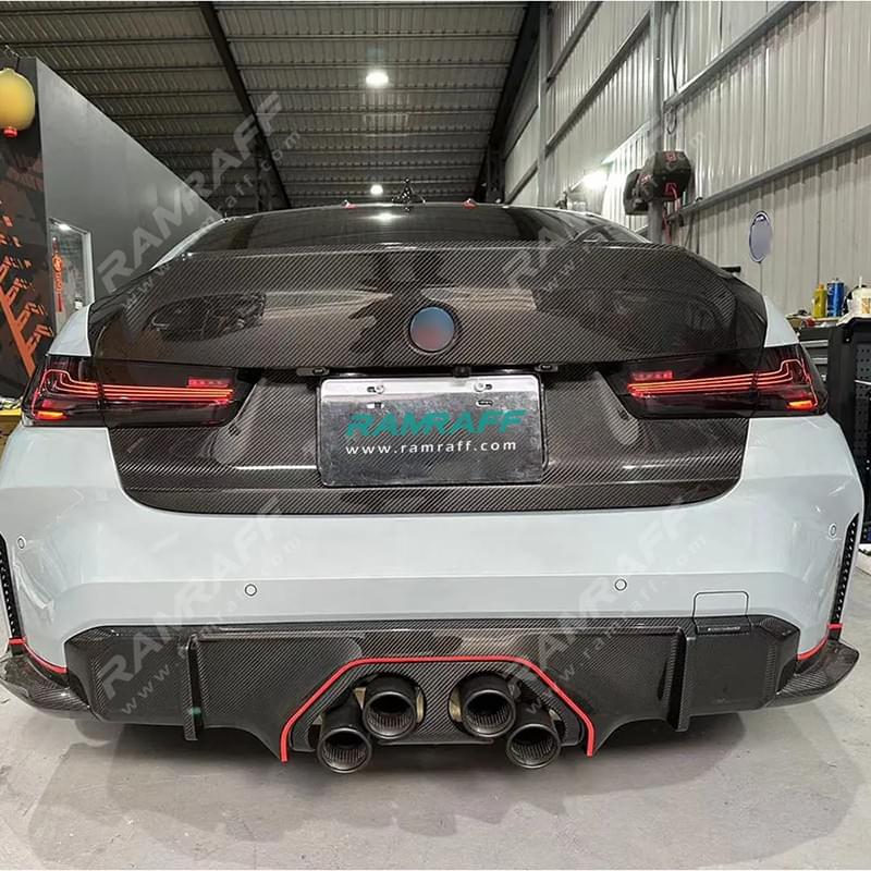 BMW G80 M3 G82 M4 2021-2024 Dry Carbon Rear Bumper Diffuser Middle Exit Rear Lip Gatling Style