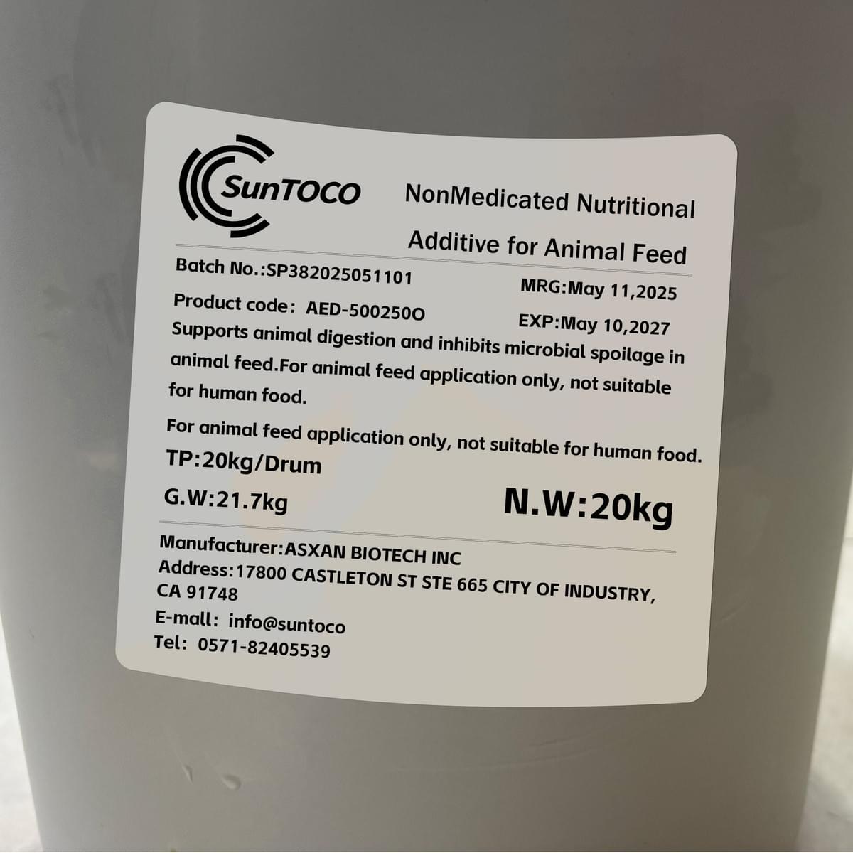 SunTOCO Non-Medicated Nutritional Additive for Animal Feed