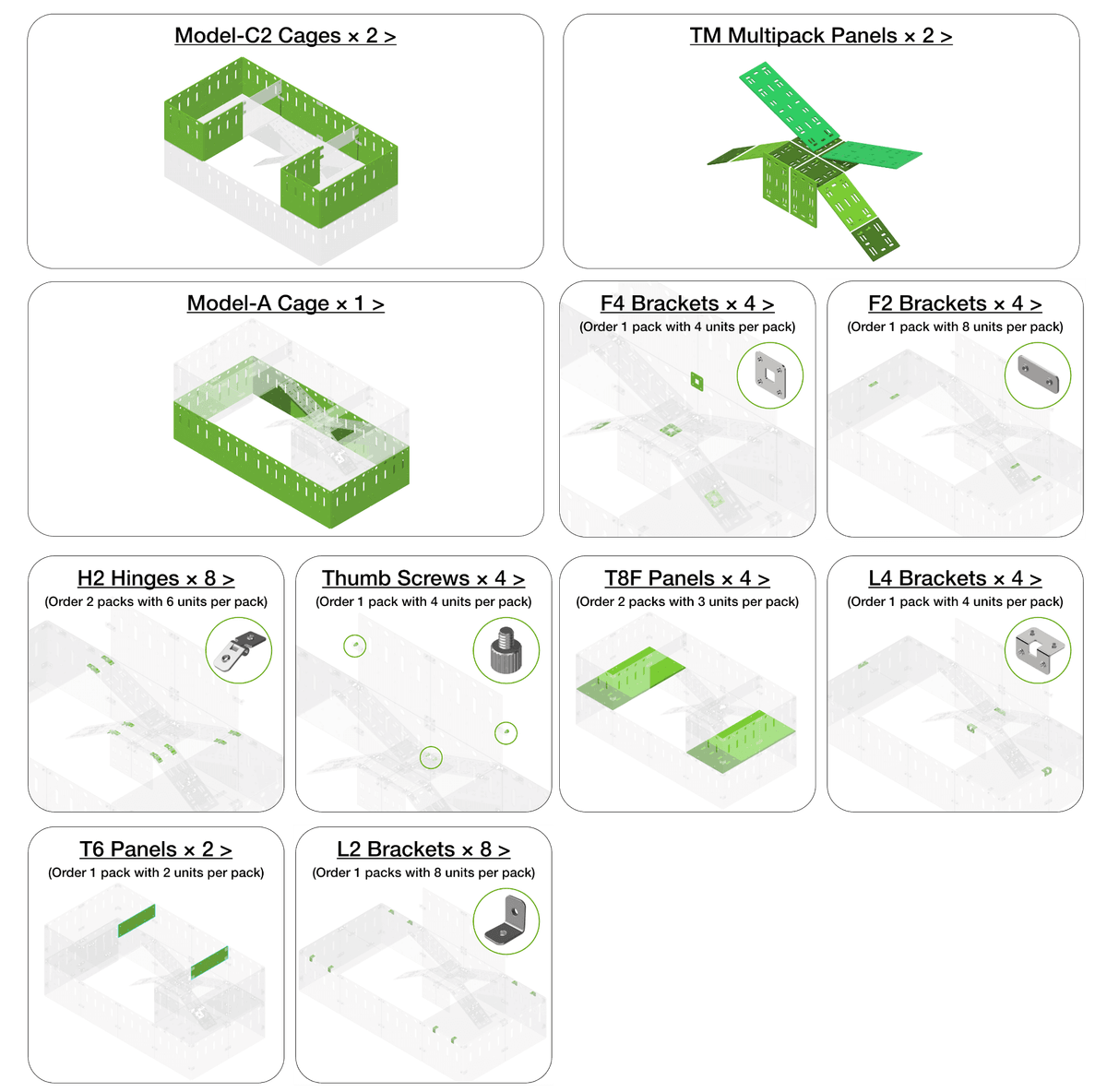DIY 4×2ft Cage + 2×1ft Lofts + Ramp