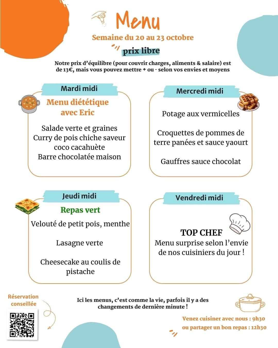 Les repas de la semaine Les repas de la semaine