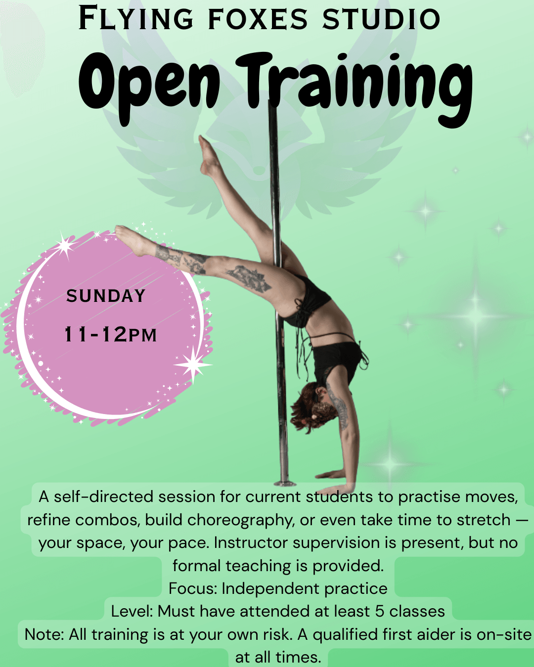 Open Training pole is a great opportunity to hone in on your skills Open Training pole is a great opportunity to hone in on your skills