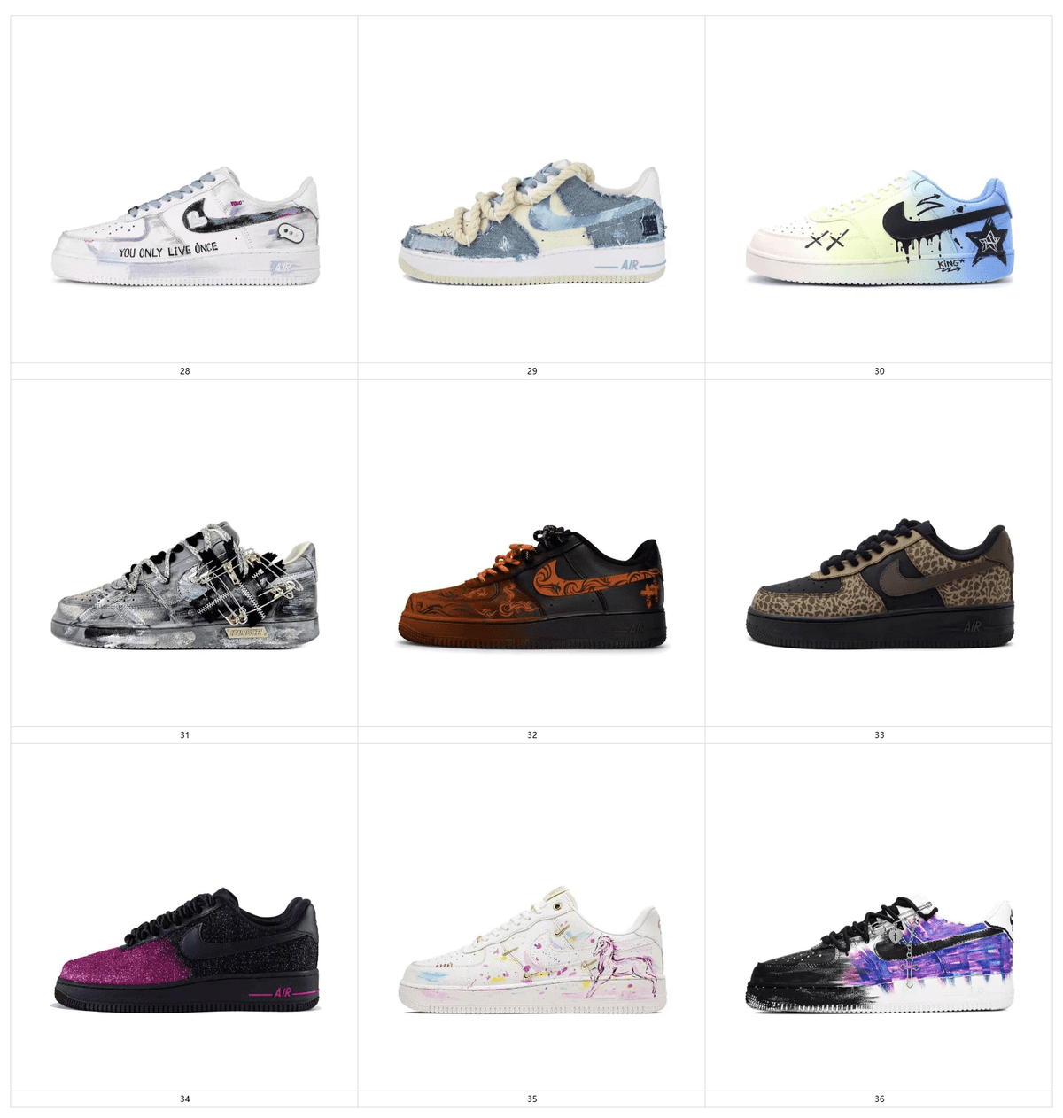 Modified shoes-Force 1