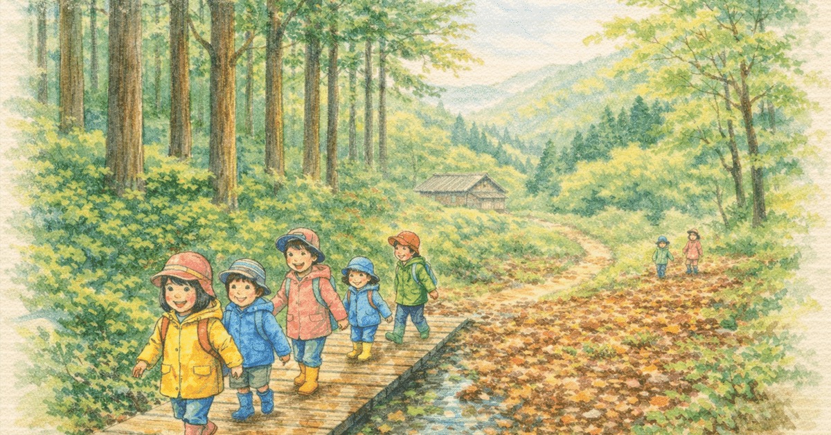 石を並べた庭を歩く子どもの写真 石を並べた庭を歩く子どもの写真