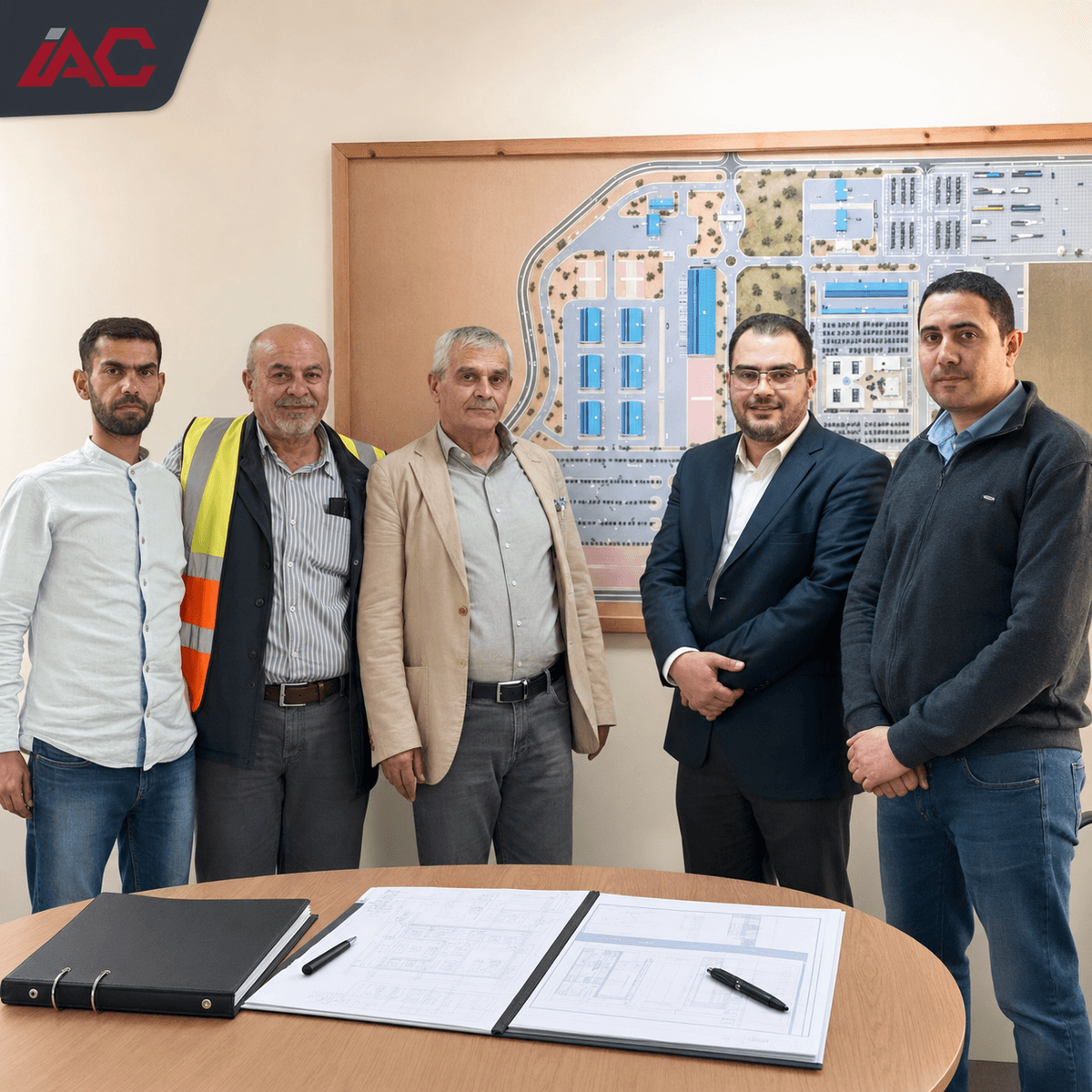 جانب من الجلسة الختامية لتدقيق هيئة SGS الأردن على نظامي البيئة والسلامة المهنية لشركة أبو عيشة للمقاولات بحضور م. بلال عبابنة وم. أوس العمري من شركة IAC جانب من الجلسة الختامية لتدقيق هيئة SGS الأردن على نظامي البيئة والسلامة المهنية لشركة أبو عيشة للمقاولات بحضور م. بلال عبابنة وم. أوس العمري من شركة IAC