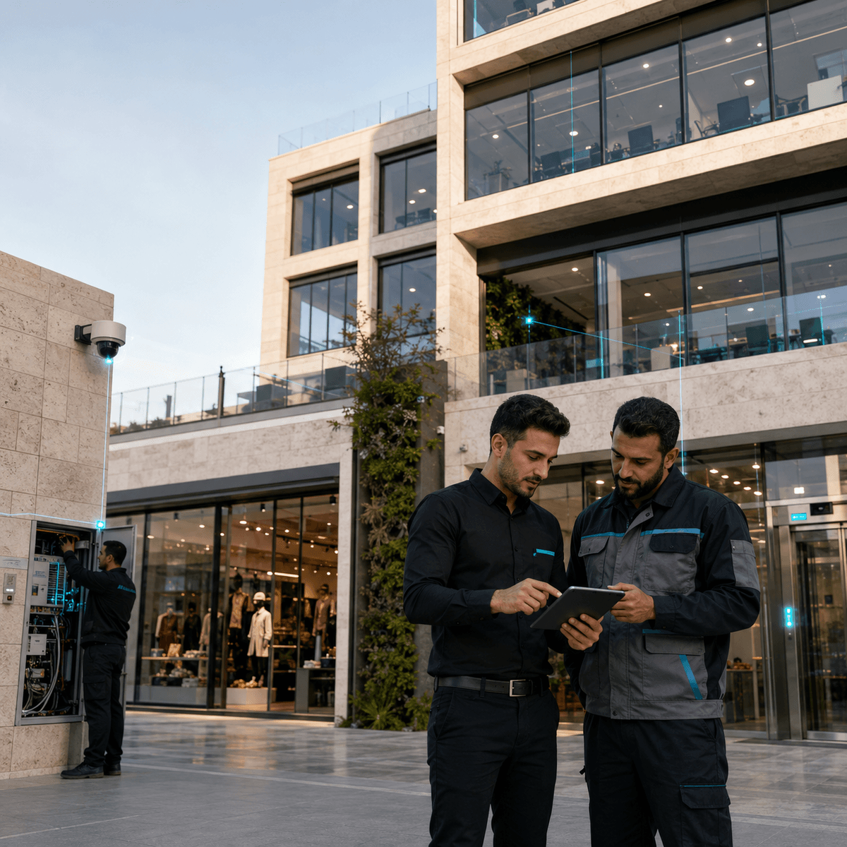فريق إدارة ممتلكات يتابع تشغيل المحلات والمكاتب والمباني التجارية وفق احتياجات الصيانة والمرافق والأمن لكل عقار فريق إدارة ممتلكات يتابع تشغيل المحلات والمكاتب والمباني التجارية وفق احتياجات الصيانة والمرافق والأمن لكل عقار