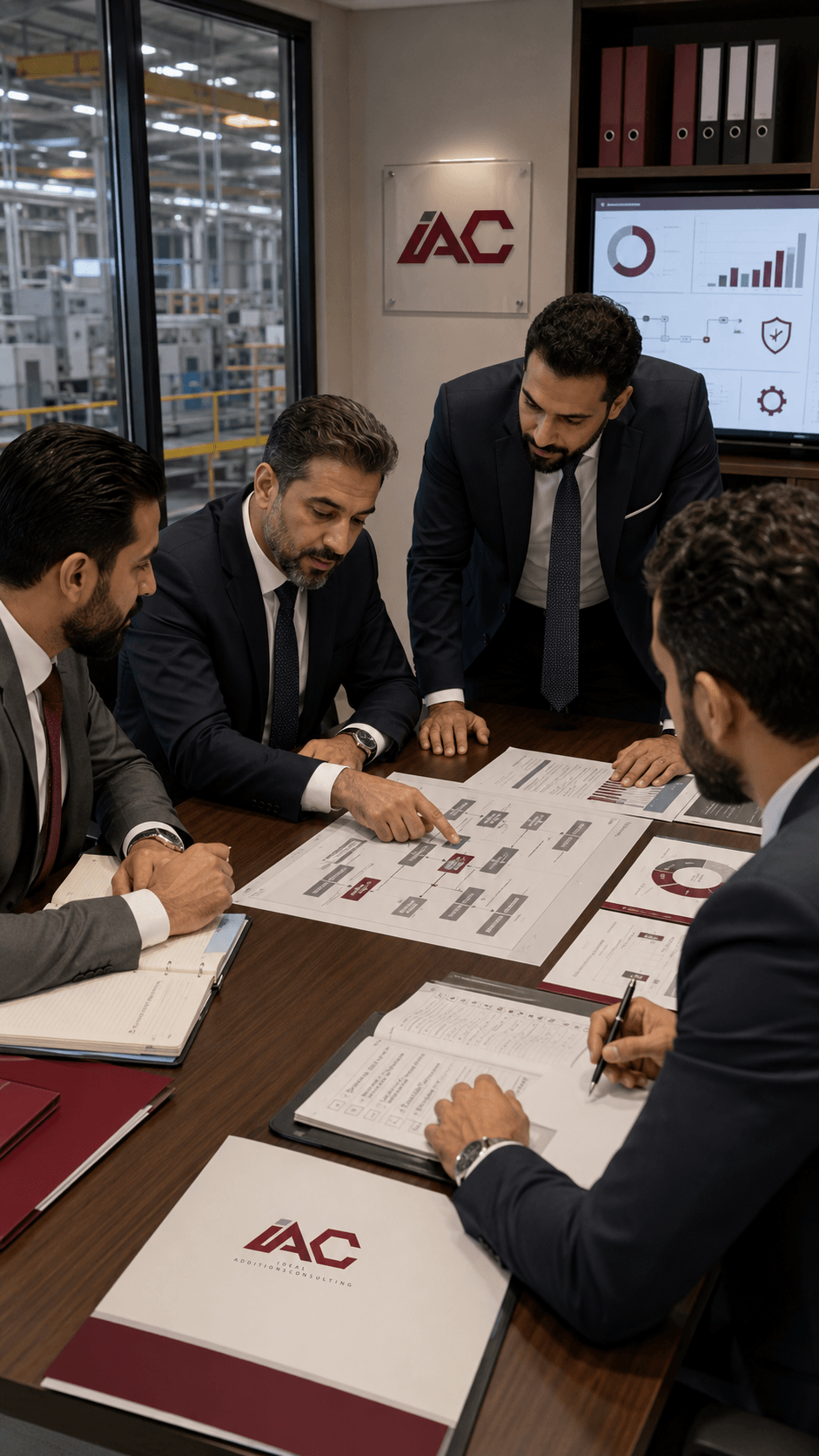 فريق استشاري يراجع وثائق وبيانات تشغيلية لتصميم وتطوير أنظمة الإدارة وفق معايير ISO وربطها بواقع المؤسسة. فريق استشاري يراجع وثائق وبيانات تشغيلية لتصميم وتطوير أنظمة الإدارة وفق معايير ISO وربطها بواقع المؤسسة.