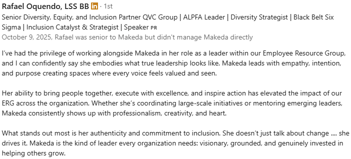 Reccomendation from LinkedIn Reccomendation from LinkedIn