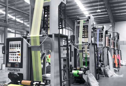 Plastic bag blown film production machine at Eng Lee Packagings Malaysia Plastic bag blown film production machine at Eng Lee Packagings Malaysia