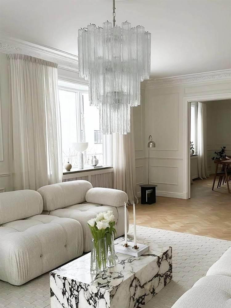 20-Light Polished Chrome Linear Chandelier L59.06 Large Light for Dining Room