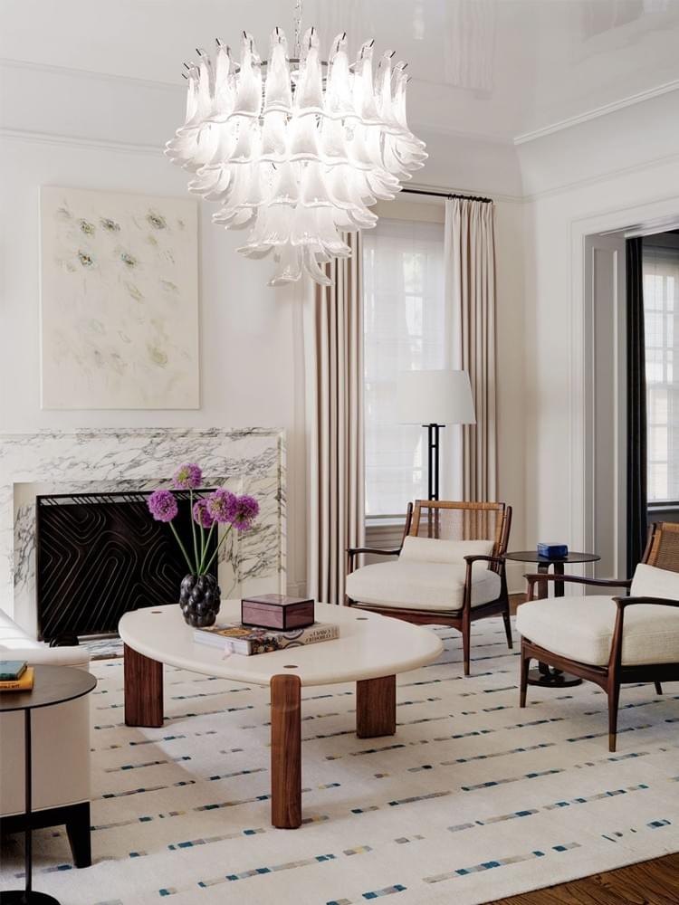 Luxury Chandelier with Frame - Long Cascading Ceiling Light for Dining Room