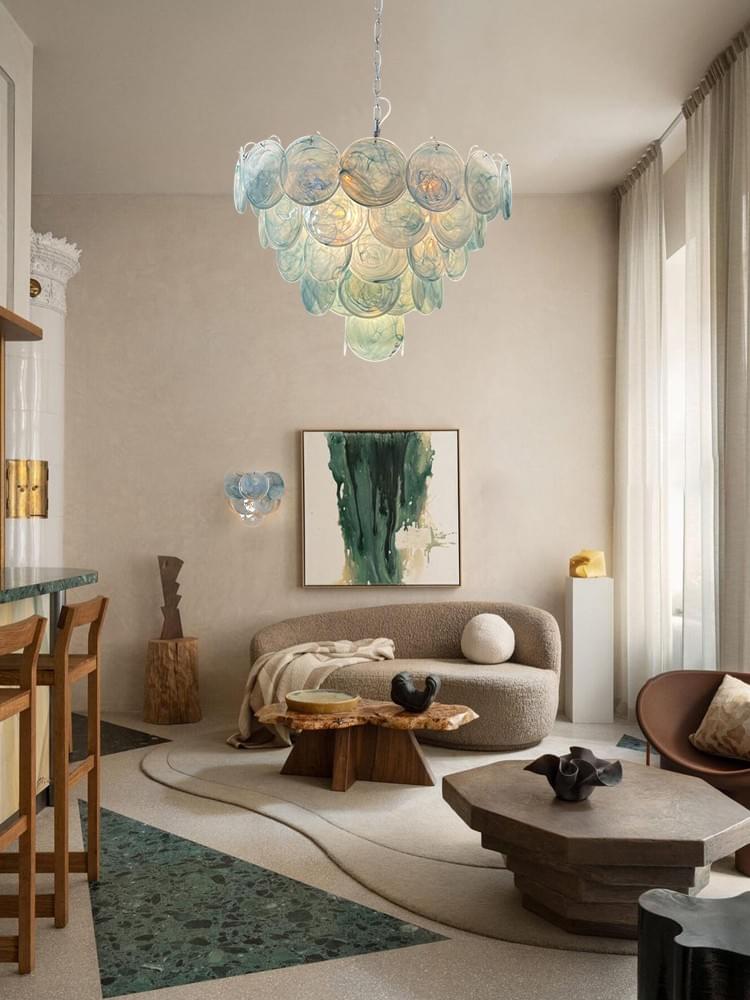 Modern Artist Chandelier Unique Glass Lighting for Kitchen Island & Dining Roo