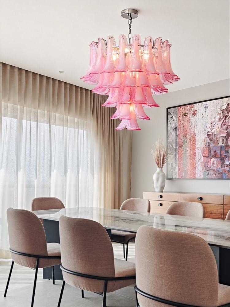 Large Retro French Style Glass Chandelier for American Luxury Living Room & Stairway Lighting