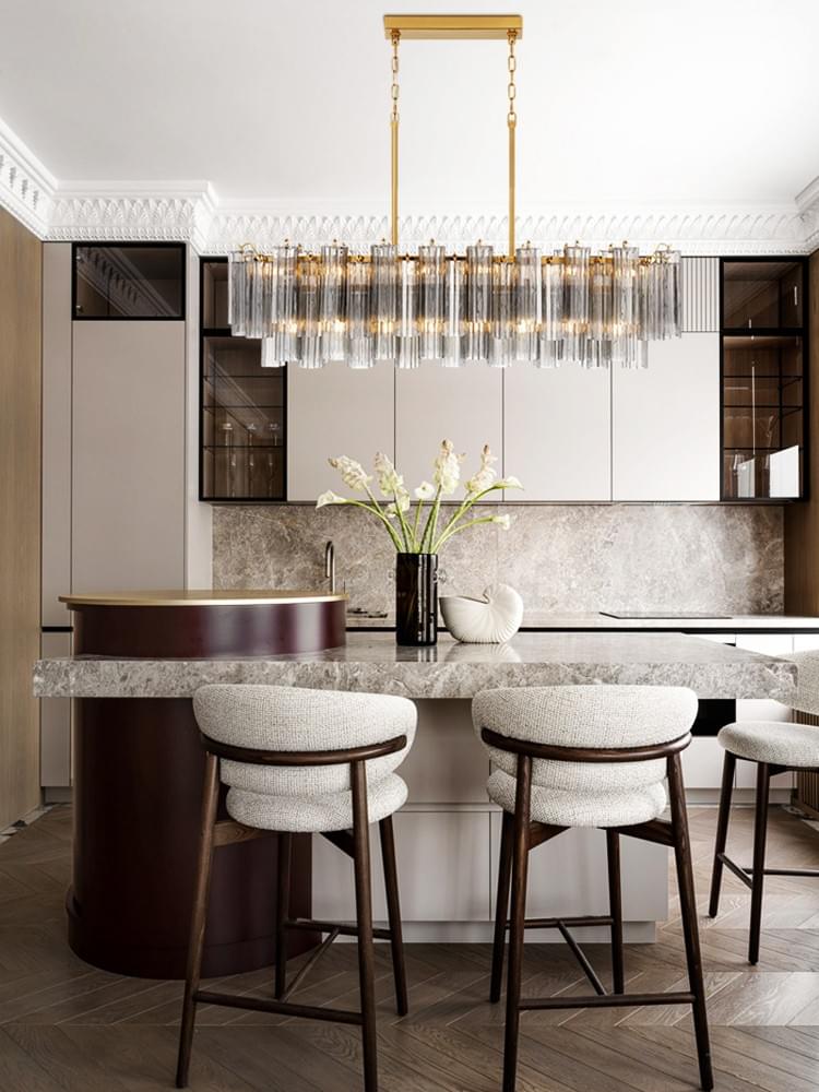 14 light Linear Large Murano Colorful 36 Glass Irregularity Design Chandelier for Dining Room