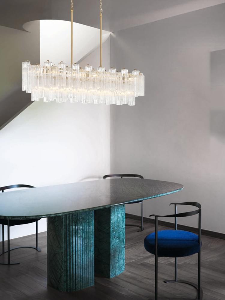 14 light Linear Large Murano Colorful 36 Glass Irregularity Design Chandelier for Dining Room