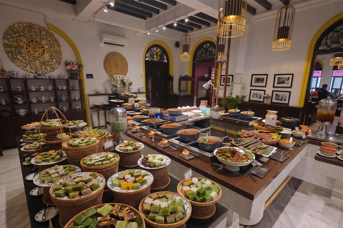 Permata Singapore restaurant buffet spread in Kampong Glam. Permata Singapore restaurant buffet spread in Kampong Glam.