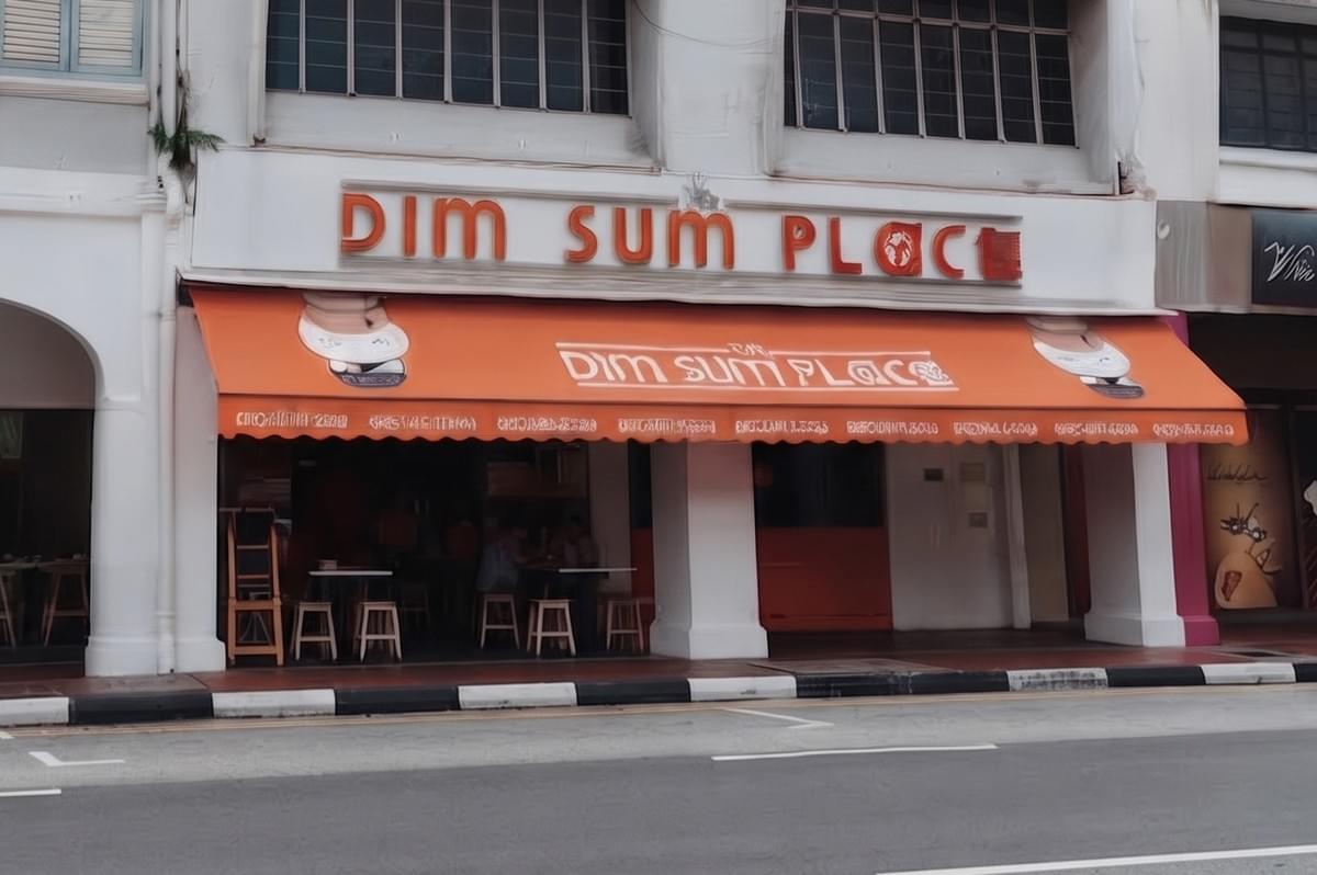 The Dim Sum Place exterior storefront on North Bridge Road Singapore. The Dim Sum Place exterior storefront on North Bridge Road Singapore.