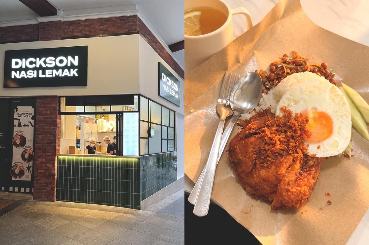 Dickson Nasi Lemak store front food on parchment paper Dickson Nasi Lemak store front food on parchment paper