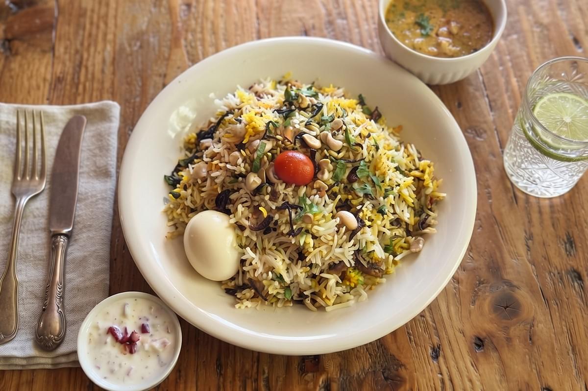 Cilantro The Biryani Club Joo Chiat specialty biryani dish served with side sauce. Cilantro The Biryani Club Joo Chiat specialty biryani dish served with side sauce.
